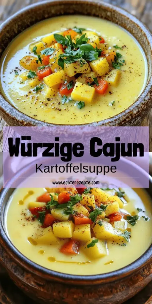 Entdecken Sie die köstliche Welt der Cajun Kartoffelsuppe! Diese einfache und würzige Suppe bringt Aromen und Wärme in jedes Zuhause und ist perfekt für kalte Tage. Mit nur wenigen Zutaten können Sie eine spannende und anpassbare Mahlzeit zaubern. Ob mit Fleisch oder vegetarisch, diese Suppe lässt sich leicht variieren. Klicken Sie hier, um das vollständige Rezept zu erfahren und Ihre Küche mit Cajun-Genuss zu bereichern!