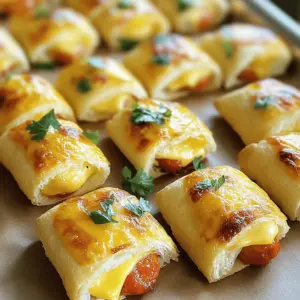 Rotel Würstchen & Frischkäse-Crescents sind leckere, gefüllte Teigrollen. Sie sind einfach zu machen und perfekt für Partys. Diese Snacks bringen einen herzhaften Geschmack und sind immer ein Hit. Sie kombinieren die Schärfe von Rotel-Tomaten mit cremigem Frischkäse und würzigen Bratwürstchen.