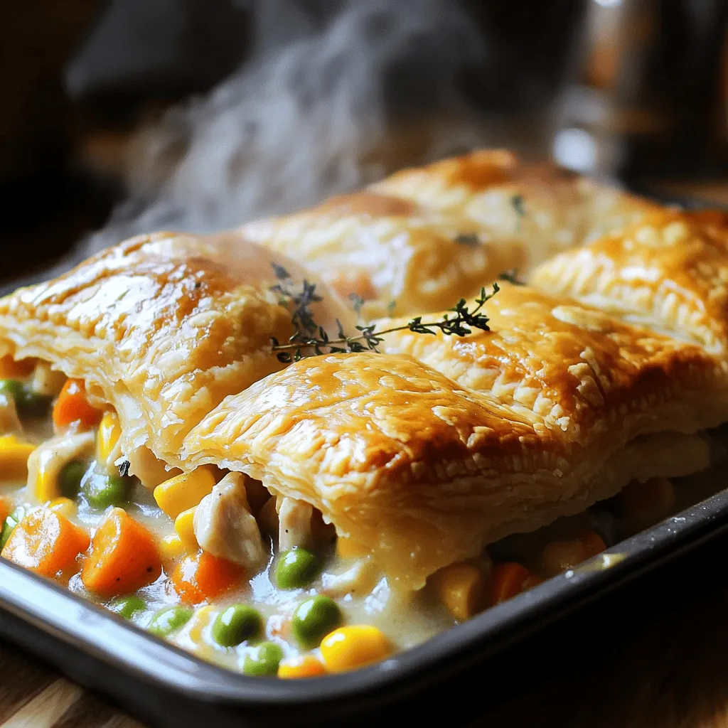 Die Zutaten für den Hühnchen-Pot-Pie-Auflauf sind einfach und frisch. Hier ist, was du brauchst: