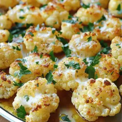 - 1 große Blumenkohlkopf, in Röschen zerteilt - 3 Esslöffel Olivenöl - 4 Knoblauchzehen, fein gehackt - 1 Teelöffel Salz - ½ Teelöffel schwarzer Pfeffer - ¾ Tasse frisch geriebener Parmesan - 1 Teelöffel italienische Kräuter - Frische Petersilie, gehackt (zum Garnieren) Die Zutaten für Knoblauch Parmesan Röstblumenkohl sind einfach und frisch. Der Blumenkohl ist der Hauptdarsteller in diesem Gericht. Wählen Sie einen festen Kopf ohne braune Stellen. Die Röschen geben eine tolle Textur beim Rösten. Olivenöl ist wichtig, da es hilft, die Röschen schön knusprig zu machen. Der Geschmack von frischem Knoblauch bringt ein tolles Aroma. Achten Sie darauf, ihn fein zu hacken, damit er gut verteilt wird. Für die Würze verwenden wir Salz und schwarzen Pfeffer. Diese bringen den Geschmack des Blumenkohls zur Geltung. Parmesan fügt eine köstliche, würzige Note hinzu. Ich empfehle, frisch geriebenen Parmesan zu verwenden. Er schmilzt besser als der vorgeriebene Käse. Italienische Kräuter verleihen dem Gericht eine besondere Tiefe. Petersilie als Garnitur bringt Farbe und einen frischen Geschmack. Alle Zutaten zusammen ergeben ein einfaches, aber sehr leckeres Gericht. Für das vollständige Rezept können Sie die Anleitung unter [Full Recipe] finden. Heize deinen Ofen auf 220°C (425°F) vor. Das gibt deinem Blumenkohl die perfekte Hitze zum Rösten. Lege ein Backblech mit Backpapier aus. Das macht die Reinigung später viel einfacher. Nimm die Blumenkohlröschen und lege sie in eine große Schüssel. Füge 3 Esslöffel Olivenöl, 4 fein gehackte Knoblauchzehen, 1 Teelöffel Salz und ½ Teelöffel schwarzen Pfeffer hinzu. Vermische alles gut. Achte darauf, dass jedes Röschen gleichmäßig mit der Mischung bedeckt ist. Verteile den gewürzten Blumenkohl gleichmäßig auf dem Backblech. Die Röschen sollten sich nicht überlappen. Röste den Blumenkohl für 20 Minuten. Rühre nach 10 Minuten um, damit er gleichmäßig bräunt. Nach 20 Minuten nimm das Blech aus dem Ofen. Streue ¾ Tasse frisch geriebenen Parmesan und 1 Teelöffel italienische Kräuter darüber. Mische vorsichtig. Gib das Blech zurück in den Ofen und röste weitere 5-7 Minuten. Der Käse sollte schmelzen und blubbern. Lass den Blumenkohl kurz abkühlen und garniere ihn mit frischer Petersilie. Für das ganze Rezept schau dir den [Full Recipe] an. Bei der Auswahl von frischem Blumenkohl sind einige Punkte wichtig. Achten Sie auf feste Köpfe, die keine braunen Flecken haben. Die Blätter sollten grün und knackig wirken. Die ideale Größe liegt zwischen einem halben und einem ganzen Kilo. Ein kleinerer Blumenkohl hat oft zarte Röschen. Die Farbe sollte hell und gleichmäßig sein. Die Temperatur ist entscheidend. Heizen Sie den Ofen auf 220°C vor. Rösten Sie den Blumenkohl etwa 20 Minuten. Rühren Sie die Röschen nach der Hälfte der Zeit um. So röstet er gleichmäßig und wird knusprig. Wenn der Blumenkohl goldbraun ist, ist er perfekt. Servieren Sie den Knoblauch-Parmesan-Röstblumenkohl mit verschiedenen Beilagen. Reis oder Quinoa passen gut dazu. Auch ein frischer Salat macht das Gericht lebendig. Für besondere Anlässe können Sie den Blumenkohl in einer schönen Auflaufform präsentieren. Garnieren Sie mit Parmesansplittern für einen besonderen Look. {{image_4}} Für die Käseliebhaber gibt es viele Möglichkeiten. Du kannst Veggie-Alternativen für Käse nutzen. Produkte auf Pflanzenbasis bieten einen tollen Geschmack. Zusätzlich kannst du mit anderen Käsesorten experimentieren. Probiere Gouda oder Cheddar für eine neue Note. Diese Abwandlungen bringen frischen Wind in dein Rezept. Das Hinzufügen von Gewürzen macht dein Gericht lebendig. Paprika gibt eine süße Note, während Kreuzkümmel einen warmen Geschmack bringt. Du kannst auch frische Kräuter wie Thymian oder Rosmarin verwenden. Diese Kräuter fügen einen tollen Duft und Geschmack hinzu. Experimentiere mit verschiedenen Kombinationen, um deine Lieblingsgeschmäcker zu finden. Wenn du eine vegane Version möchtest, gibt es einfache Tipps. Du kannst den Käse ganz weglassen oder Hefeflocken verwenden. Hefeflocken geben einen käsigen Geschmack ohne Milchprodukte. So bleibt dein Blumenkohl lecker und gesund. Diese Optionen machen das Rezept für alle zugänglich. Für das vollständige Rezept kannst du hier klicken: [Full Recipe]. Um Ihren Knoblauch Parmesan Röstblumenkohl frisch zu halten, bewahren Sie ihn in einem luftdichten Behälter auf. So bleibt der Geschmack und die Textur gut erhalten. Stellen Sie sicher, dass der Blumenkohl vollständig abgekühlt ist, bevor Sie ihn lagern. Die Reste sind im Kühlschrank bis zu drei Tage haltbar. Nach dieser Zeit kann der Geschmack nachlassen. Wenn Sie den Röstblumenkohl aufwärmen wollen, gibt es zwei gute Methoden. Die beste Methode ist der Ofen. Heizen Sie ihn auf 180°C (350°F) vor. Verteilen Sie den Blumenkohl auf einem Backblech und rösten Sie ihn etwa 10 bis 15 Minuten. So bleibt er knusprig. Die Mikrowelle ist schnell, aber der Blumenkohl kann weich werden. Wärmen Sie ihn in der Mikrowelle für 1 bis 2 Minuten auf. Wenn Sie Röstblumenkohl einfrieren möchten, lassen Sie ihn zuerst abkühlen. Legen Sie ihn in einen Gefrierbeutel oder einen luftdichten Behälter. So bleibt er bis zu drei Monate frisch. Zum Auftauen legen Sie ihn über Nacht in den Kühlschrank. Um ihn zuzubereiten, rösten Sie ihn einfach im Ofen, bis er heiß und knusprig ist. So bleibt der Geschmack fast wie frisch zubereitet. Blumenkohl ist sehr gesund. Er hat wenig Kalorien und viele Nährstoffe. Eine Tasse Blumenkohl hat etwa 25 Kalorien. Er ist reich an Vitamin C, K und Folsäure. Blumenkohl enthält auch Ballaststoffe, die gut für die Verdauung sind. Diese Nährstoffe können das Immunsystem stärken. Blumenkohl hat Antioxidantien, die helfen, Zellen zu schützen. Er kann auch das Risiko für einige Krankheiten senken. Er ist also eine großartige Wahl für eine gesunde Ernährung. Ja, du kannst viele andere Gemüsesorten rösten. Zum Beispiel sind Karotten, Brokkoli und Paprika tolle Optionen. Jedes Gemüse hat seinen eigenen Geschmack und seine eigene Textur. Du kannst auch Süßkartoffeln oder Zucchini verwenden. Achte darauf, die Garzeit anzupassen. Dickere Stücke brauchen länger als kleinere Stücke. Mische verschiedene Gemüsesorten für mehr Abwechslung. So bleibt dein Gericht spannend und bunt. Es gibt viele Möglichkeiten, das Rezept anzupassen. Du kannst die Gewürze ändern, um neuen Geschmack zu bekommen. Magst du es scharf? Füge etwas Paprika oder Cayennepfeffer hinzu. Für mehr Frische kannst du Zitrone oder Limette verwenden. Auch andere Käsesorten wie Cheddar sind möglich. Wenn du Kräuter liebst, probiere frischen Schnittlauch oder Basilikum. Sei kreativ und finde deinen eigenen Lieblingsgeschmack. Das vollständige Rezept für Knoblauch-Parmesan-Röstblumenkohl findest du [hier](Full Recipe). Blumenkohl bietet viele gesunde Möglichkeiten, einfach zuzubereiten. Wir haben die Hauptzutaten, die Zubereitung und viel mehr besprochen. Variationen und Lagerung sind leicht umzusetzen. Denke daran, kreativ zu sein und das Rezept nach deinem Geschmack anzupassen. Mit diesen Tipps wird dein Röstblumenkohl sicher zum Hit. Probiere es aus und genieße die Vorteile!