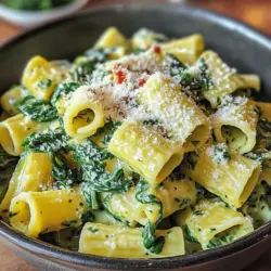 Für diese cremige Spinatsauce brauchen wir einige Hauptzutaten: - 300 g Pasta (z. B. Penne oder Fusilli) - 200 g frischer Spinat, gewaschen und grob gehackt - 250 ml Sahne (oder eine vegane Alternative) - 100 g Frischkäse (oder eine vegane Alternative)