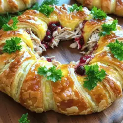 Für den Savory Turkey and Cranberry Crescent Ring brauche ich einige wichtige Zutaten. Hier ist die Liste: