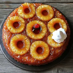 Für einen saftigen Ananas-Unten-Kuchen brauchst du diese Zutaten: - 1 frische Ananas, geschält und in Ringe geschnitten - 1/2 Tasse Butter (zimmertemperatur) - 1 Tasse brauner Zucker - 1 Tasse Allzweckmehl - 1/2 Tasse Zucker - 2 große Eier - 1 Teelöffel Vanilleextrakt - 1 Teelöffel Backpulver - 1/2 Teelöffel Salz - 1/2 Tasse Milch - 1/2 Teelöffel Zimt (für eine besondere Note)