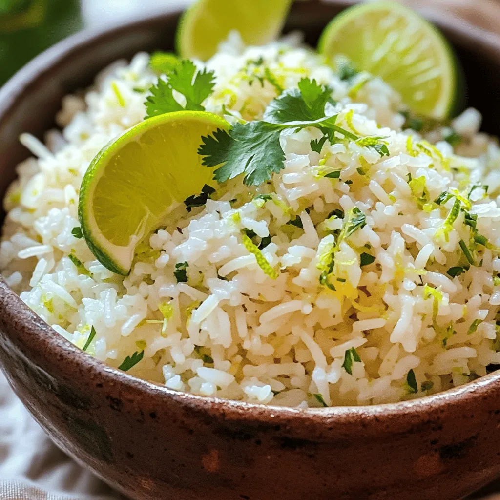 Für diesen leckeren Limetten-Koriander-Reis brauchst du: - 1 Tasse Langkornreis - 2 Tassen Gemüsebrühe oder Wasser - Schale von 1 Limette - 2 Esslöffel Limettensaft - 1 Esslöffel Olivenöl - 1/2 Tasse frischer Koriander, gehackt - 1 Teelöffel Knoblauchpulver - 1/2 Teelöffel Zwiebelpulver - Salz nach Geschmack - Schwarzer Pfeffer nach Geschmack Diese Zutaten bringen frische und Geschmack. Die Limette gibt einen spritzigen Kick. Koriander sorgt für ein tolles Aroma. Wenn du keine frische Limette hast, nutze Limettensaft aus der Flasche. Für die Brühe kannst du auch Wasser verwenden. Wenn du keinen frischen Koriander magst, probiere Petersilie. Du kannst auch Knoblauchzehen verwenden, statt Knoblauchpulver. Für besten Geschmack wähle frische Zutaten. Der Reis sollte trocken und ohne Flecken sein. Verwende frische Limetten für den besten Saft und die beste Schale. Achte darauf, dass der Koriander grün und knackig ist. Vermeide alte Gewürze, da sie nicht viel Geschmack bringen. Für das vollständige Rezept, schau dir die [Full Recipe] an! Du solltest den Reis gründlich abspülen. Das hilft, überschüssige Stärke zu entfernen. Nimm eine große Schüssel und fülle sie mit kaltem Wasser. Gib den Reis hinein und rühre leicht um. Lass das Wasser dann ablaufen. Wiederhole diesen Schritt, bis das Wasser klar bleibt. So wird der Reis locker und nicht klebrig. Die Brühe ist wichtig für den Geschmack. Du kannst Gemüsebrühe oder Wasser verwenden. Fülle einen mittelgroßen Topf mit zwei Tassen Brühe und bringe sie zum Kochen. Achte darauf, dass die Brühe gut würzig ist. Sie gibt deinem Reis den besten Geschmack. Füge den abgespülten Reis zur kochenden Brühe hinzu. Reduziere die Hitze auf niedrig und decke den Topf ab. Lass den Reis 15 bis 18 Minuten sanft köcheln. Überprüfe den Reis nach 15 Minuten. Er sollte zart und die Flüssigkeit aufgenommen sein. Nimm den Topf vom Herd und lass ihn fünf Minuten ruhen. Diese Ruhezeit hilft, die perfekte Textur zu erreichen. Jetzt kommt der beste Teil! Lockere den Reis mit einer Gabel auf. Füge dann Olivenöl, Limettenschale, Limettensaft, Knoblauchpulver, Zwiebelpulver und den gehackten Koriander hinzu. Mische alles gut durch. Schmecke den Reis mit Salz und schwarzem Pfeffer ab. So stellst du sicher, dass die Aromen perfekt harmonieren. Serviere den Reis warm, als Beilage oder als Hauptgericht. Du kannst die vollständige Rezeptur [hier finden](#). Um die perfekte Reiskonsistenz zu erzielen, spüle den Reis gründlich ab. Dadurch entfernst du überschüssige Stärke. Dadurch wird der Reis nach dem Kochen locker und flaumig. Achte darauf, die Brühe oder das Wasser zum Kochen zu bringen, bevor du den Reis hinzufügst. Decke den Topf immer gut ab. Lass den Reis 15 bis 18 Minuten köcheln, ohne ihn zu rühren. Nach dem Kochen lasse ihn 5 Minuten ruhen. So wird der Reis gleichmäßig gedämpft. Ich empfehle, den Limetten-Koriander-Reis in einer großen Schüssel zu servieren. Die Farben sind so schön! Garniere den Reis mit frischem Koriander und einer Limettenscheibe. Das sorgt für einen frischen Look und zusätzlichen Geschmack. Du kannst ihn auch als Beilage zu gegrilltem Hähnchen oder Fisch servieren. Er passt auch gut zu vegetarischen Gerichten, wie Tacos oder Burritos. Die angegebene Menge reicht für etwa vier Portionen. Wenn du weniger brauchst, teile die Zutaten einfach durch zwei. Du kannst auch die Menge erhöhen, wenn du Gäste hast. Reis lässt sich gut vorbereiten und aufwärmen. Wenn du Reste hast, bewahre sie in einem luftdichten Behälter im Kühlschrank auf. So bleibt der Reis frisch und lecker für dein nächstes Essen. {{image_4}} Du kannst den Limetten-Koriander-Reis spannend variieren. Für mehr Geschmack füge frische Jalapeños oder rote Paprika hinzu. Diese geben einen scharfen Kick. Auch ein Teelöffel Kreuzkümmel kann das Aroma vertiefen. Für eine süßere Note probiere einen Esslöffel Honig oder Agavendicksaft. Du kannst auch Erbsen oder Mais hinzufügen, um Farben und Texturen zu bereichern. Dieser Reis ist von Natur aus vegan und kann leicht glutenfrei gemacht werden. Verwende einfach Gemüsebrühe ohne Gluten. So bleibt der Reis für alle geeignet. Du kannst auch Quinoa anstelle von Reis verwenden. Quinoa hat mehr Protein und einen nussigen Geschmack. Das macht das Gericht noch gesünder. Limetten-Koriander-Reis ist sehr vielseitig. Nutze ihn als Beilage zu Tacos oder gegrilltem Gemüse. Er passt auch gut zu Fisch oder Hähnchen. Wenn du es als Hauptgericht willst, füge Bohnen oder Tofu hinzu. So wird es sättigender und voller Geschmack. Du kannst außerdem frische Avocado oder Salsa darüberlegen. Das macht das Essen noch leckerer. Frischer Limetten-Koriander-Reis bleibt am besten im Kühlschrank. Lass den Reis zuerst abkühlen. Dann fülle ihn in einen luftdichten Behälter. So bleibt der Reis frisch und lecker. Er kann bis zu drei Tage im Kühlschrank halten. Achte darauf, den Behälter gut zu verschließen. Das verhindert das Eindringen von Gerüchen. Wenn du Reste hast, kannst du den Reis auch einfrieren. Teile ihn in Portionen auf. Fülle jede Portion in einen Gefrierbeutel oder Behälter. Drücke die Luft heraus, bevor du ihn verschließt. So bleibt der Reis bis zu einem Monat frisch. Zum Auftauen lege den Reis einfach in den Kühlschrank. Du kannst ihn auch kurz in der Mikrowelle erhitzen. Verbleibender Reis ist sehr vielseitig. Du kannst ihn in vielen Gerichten verwenden. Mische ihn in einen Salat für extra Geschmack. Füge ihn zu einer Pfanne mit Gemüse hinzu. Für einen schnellen Snack kannst du ihn mit etwas Öl und Gewürzen anbraten. So schaffst du schnell neue, leckere Gerichte mit deinem Limetten-Koriander-Reis. Limetten-Koriander-Reis bleibt im Kühlschrank etwa 3 bis 4 Tage frisch. Stelle sicher, dass du ihn in einem luftdichten Behälter aufbewahrst. So bleibt der Geschmack erhalten. Wenn du den Reis aufwärmst, füge etwas Wasser hinzu, um ihn wieder erwärmt und fluffig zu machen. Ja, du kannst den Reis im Voraus zubereiten. Koche ihn einfach und lasse ihn abkühlen, bevor du ihn im Kühlschrank lagerst. So hast du frischen Reis zur Hand, wenn du ihn brauchst. Das spart Zeit, wenn du ein schnelles Essen zubereiten möchtest. Du kannst auch die Aromen kurz vor dem Servieren hinzufügen, um den frischen Geschmack zu bewahren. Limetten-Koriander-Reis passt gut zu vielen Gerichten. Hier sind einige Vorschläge: - Gegrilltes Hühnchen oder Fisch - Vegetarische Burritos - Tacos oder Fajitas - Gemüsepfannen - Salate Diese Kombinationen bringen den spritzigen Geschmack des Reises perfekt zur Geltung. Du kannst den Reis auch als Grundlage für eine Bowl verwenden, indem du dein Lieblingsgemüse und Protein hinzufügst. Limetten-Koriander-Reis ist frisch und einfach zu machen. Du hast die Hauptzutaten und Tipps gelernt. Die Schritt-für-Schritt-Anleitung hilft dir, den Reis perfekt zu kochen. Mit Variationen kannst du den Geschmack anpassen. Der Reis lagert gut und bleibt lange frisch. Egal, ob du ihn als Beilage oder Hauptgericht nutzt, er wird deine Mahlzeit aufpeppen. Halte die Rezepte bereit und experimentiere mit neuen Aromen. Guten Appetit!
