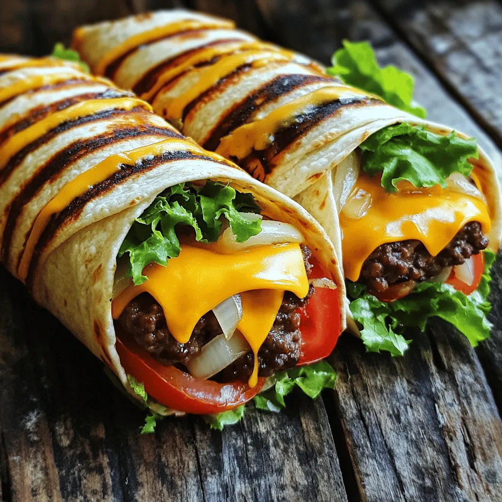 Für die gegrillten Cheeseburger-Wraps benötigen Sie diese frischen Zutaten: