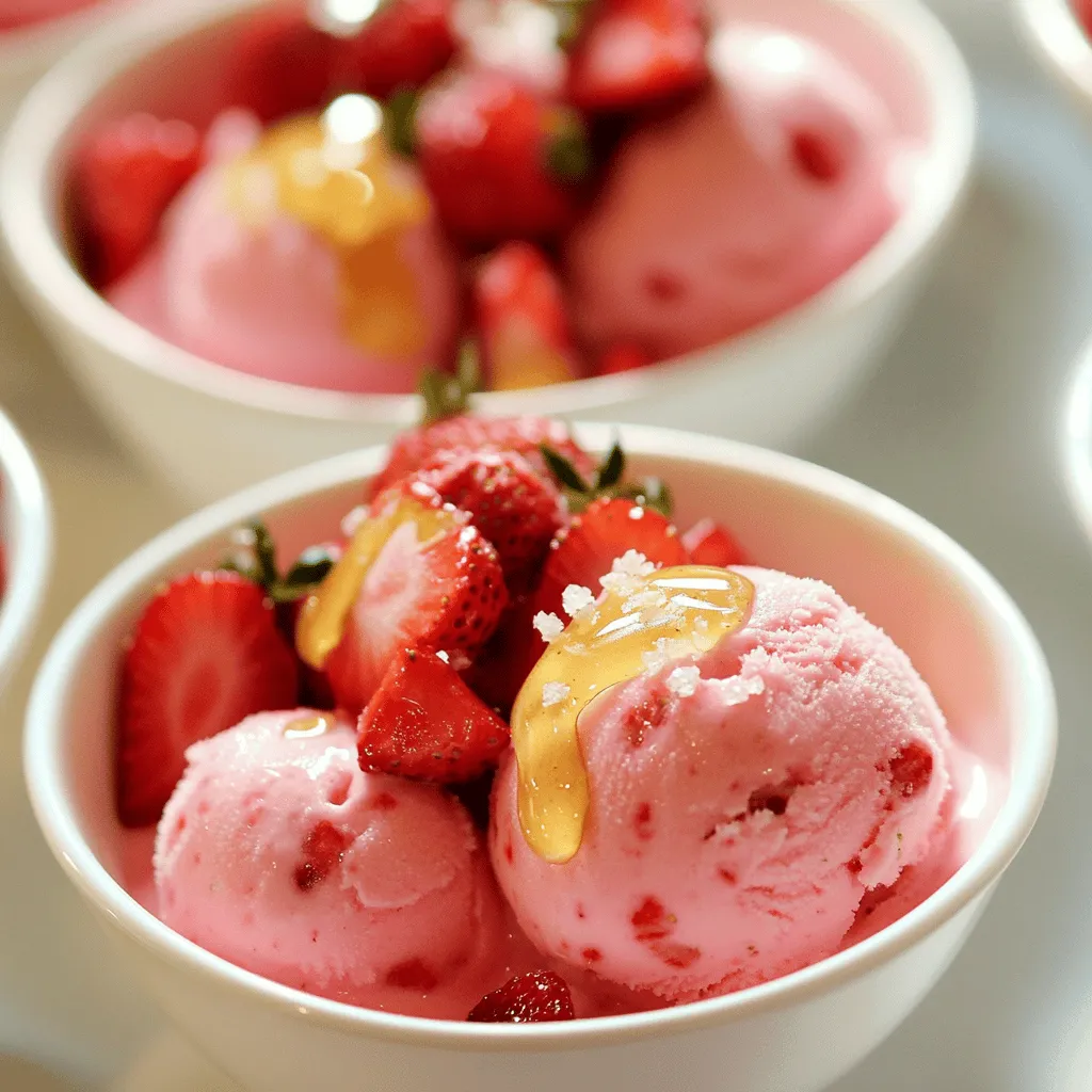 - Erdbeeren: Diese frischen, süßen Früchte sind die Basis unseres Desserts. Sie bringen Farbe und Geschmack. Du brauchst 500 g, gewaschen und entstielt. - Griechischer Joghurt: Er verleiht dem Frozen Joghurt eine cremige Textur. 200 g sind perfekt für ein reichhaltiges Erlebnis. - Honig oder Agavendicksaft: Diese Süßungsmittel bringen die nötige Süße. Du kannst 100 g verwenden, je nach deinem Geschmack.