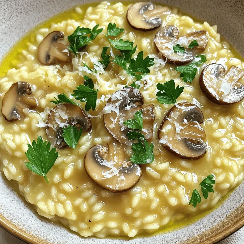 - 1 ½ Tassen Arborio Reis - 4 Tassen Gemüsebrühe - 1 Tasse Pilze (Cremini oder Champignons), in Scheiben geschnitten - 1 mittelgroße Zwiebel, gewürfelt - 4 Knoblauchzehen, fein gehackt Die Basis für unser Risotto ist der Arborio Reis. Dieser Reis hat viel Stärke. Diese Stärke macht das Risotto cremig. Gemüsebrühe gibt dem Gericht Geschmack. Sie ist die Flüssigkeit, die wir brauchen. Die Pilze sorgen für einen erdigen, herzhaften Geschmack. Zwiebeln und Knoblauch bringen Aroma und Tiefe. - ½ Tasse Schlagsahne - 1 Tasse geriebener Parmesan - 1 Teelöffel getrockneter Thymian - 1 Teelöffel Salz - ½ Teelöffel schwarzer Pfeffer Schlagsahne und Parmesan sind die Geheimzutaten für die Cremigkeit. Sie geben dem Risotto eine luxuriöse Textur. Thymian, Salz und Pfeffer sind die Gewürze, die alles abrunden. Achten Sie darauf, die Gewürze nach dem Kochen zu probieren. So können Sie den Geschmack anpassen. - Frische Petersilie, gehackt - Optional: zusätzliches Olivenöl und Parmesan Die Garnitur macht das Gericht lebendig. Frische Petersilie bringt Farbe und Frische. Ein Spritzer Olivenöl oder etwas Parmesan macht das Risotto noch besser. Diese kleinen Extras zeigen, dass Sie an die Details gedacht haben. Wenn Sie mehr über die Zubereitung erfahren möchten, schauen Sie in das [Full Recipe]. Beginnen Sie mit der Vorbereitung der Zutaten. Schneiden Sie zuerst die Zwiebel in kleine Würfel. Hacken Sie dann den Knoblauch fein. Diese beiden Zutaten bringen viel Geschmack in Ihr Risotto. Nehmen Sie sich nun die Pilze. Schneiden Sie sie in dünne Scheiben. Sie können Cremini oder Champignons verwenden. Beide geben einen tollen Geschmack. Stellen Sie den Instant Pot auf die Sauté-Stufe ein. Wenn er heiß ist, fügen Sie das Olivenöl hinzu. Geben Sie die gewürfelte Zwiebel in den Topf und sautieren Sie sie für 2-3 Minuten. Sie sollte glasig werden. Dann fügen Sie den gehackten Knoblauch und die geschnittenen Pilze hinzu. Kochen Sie alles für weitere 3-4 Minuten. Die Pilze sollten leicht gebräunt sein. Jetzt ist es Zeit für den Arborio Reis. Geben Sie ihn in den Topf und rösten Sie ihn 1-2 Minuten an. Der Reis sollte gut mit den anderen Zutaten vermischt werden. Fügen Sie nun die Gemüsebrühe, den getrockneten Thymian, das Salz und den schwarzen Pfeffer hinzu. Rühren Sie alles gut um, um die Aromen zu verbinden. Schließen Sie dann den Deckel des Instant Pot und stellen Sie sicher, dass das Ventil auf „Dicht“ steht. Wählen Sie den manuellen Modus und garen Sie das Risotto bei hohem Druck für 6 Minuten. Nach der Garzeit führen Sie vorsichtig eine Schnellfreigabe des Drucks durch. Öffnen Sie den Deckel und fügen Sie die Schlagsahne und den geriebenen Parmesan hinzu. Rühren Sie gut um, bis alles cremig ist. Passen Sie die Gewürze nach Ihrem Geschmack an. Lassen Sie das Risotto 2-3 Minuten ruhen. Lockern Sie es mit einer Gabel auf. Für das vollständige Rezept, schauen Sie sich die [Full Recipe] an. Um die perfekte Textur für Ihr Risotto zu erreichen, ist die Kochzeit im Instant Pot entscheidend. Garen Sie bei hohem Druck für genau sechs Minuten. Dies gibt dem Arborio Reis die richtige Konsistenz. Die Verwendung von frischen Zutaten ist ebenfalls wichtig. Frische Pilze und Zwiebeln bringen mehr Geschmack. Sie machen das Risotto lebendiger und gesünder. Ein häufiger Fehler ist das Anbrennen des Reises. Achten Sie darauf, dass Sie den Reis gut umrühren, bevor Sie den Deckel schließen. Ein falsches Verhältnis von Brühe zu Reis kann auch die Textur ruinieren. Halten Sie sich an das Rezept und verwenden Sie vier Tassen Brühe für eineinhalb Tassen Reis. So wird das Risotto cremig und nicht trocken. Um den Geschmack zu verbessern, können Sie die Gewürze anpassen. Fügen Sie mehr Thymian oder sogar etwas Muskatnuss hinzu, um Tiefe zu schaffen. Die Auswahl der Pilzsorten spielt auch eine große Rolle. Verwenden Sie Cremini für einen erdigen Geschmack oder Champignons für eine mildere Note. Experimentieren Sie mit verschiedenen Pilzen, um Ihre eigene Note zu finden. Für die vollständige Anleitung, inklusive aller Schritte, schauen Sie sich das Full Recipe an. {{image_4}} Wenn Sie Lust auf etwas anderes haben, fügen Sie einige Gemüse hinzu. Erbsen und Spinat passen gut dazu. Sie bringen Farbe und frischen Geschmack. Für Fleischliebhaber: Hühnchen oder knuspriger Speck sind großartige Optionen. Diese Zutaten machen Ihr Risotto noch herzlicher und reichhaltiger. Möchten Sie eine vegane Version? Verwenden Sie pflanzliche Sahne und veganen Käse. Diese ersetzen die klassischen Zutaten gut. Das Gericht bleibt cremig und lecker, ohne tierische Produkte. So genießen auch Veganer das Risotto. Haben Sie eine Glutenunverträglichkeit? Benutzen Sie glutenfreie Brühe. So bleibt Ihr Risotto glutenfrei und schmackhaft. Achten Sie darauf, dass alle anderen Zutaten ebenfalls glutenfrei sind. So können Sie sicher genießen, ohne sich Sorgen zu machen. Für das komplette Rezept schauen Sie sich das [Full Recipe] an und entdecken Sie, wie einfach die Zubereitung ist! Lagern Sie Ihr Risotto kühl in einem luftdichten Behälter. So bleibt der Geschmack frisch. Achten Sie darauf, dass der Behälter gut verschlossen ist. Dies schützt das Risotto vor anderen Gerüchen im Kühlschrank. Verwenden Sie am besten ein Glas oder einen stabilen Kunststoffbehälter. Ihr Risotto hält sich im Kühlschrank für 3-4 Tage. Stellen Sie sicher, dass es gut abgedeckt ist. Wenn Sie den Rest einfrieren möchten, teilen Sie ihn in Portionen auf. So können Sie leicht die Menge entnehmen, die Sie benötigen. Das Einfrieren hilft, die Frische zu bewahren. Im Gefrierschrank bleibt das Risotto gut bis zu 3 Monate haltbar. Denken Sie daran, es vor dem Servieren gut aufzutauen. Erwärmen Sie es langsam in der Mikrowelle oder auf dem Herd. So bleibt die cremige Konsistenz erhalten. Um ein cremiges Risotto zu zaubern, sind die richtigen Zutaten wichtig. Arborio Reis ist der beste Reis für Risotto. Er hat viel Stärke, die beim Kochen freigesetzt wird. Diese Stärke macht das Risotto schön cremig. Die Kochmethode spielt auch eine große Rolle. Im Instant Pot kann der Reis gleichmäßig garen. Das gibt dir eine perfekte Textur ohne ständiges Rühren. Eine gute Brühe fügt auch viel Geschmack hinzu. Gemüsebrühe passt gut zu Pilzen. Die Schlagsahne und der Parmesan machen das Risotto besonders cremig. Ja, aber sei vorsichtig. Einige Reisarten brauchen andere Kochzeiten. Langkornreis wird nicht so cremig wie Arborio. Er gibt nicht so viel Stärke ab. Basmati oder Jasminreis sind nicht ideal für Risotto. Du kannst sie zwar verwenden, aber das Ergebnis wird anders sein. Die Textur kann trocken oder klebrig sein. Arborio ist die beste Wahl für ein klassisches Risotto. Ja, du kannst Risotto im Voraus zubereiten. Koche es und lasse es dann abkühlen. Bewahre es in einem luftdichten Behälter im Kühlschrank auf. Es bleibt 3 bis 4 Tage frisch. Zum Aufwärmen, füge etwas Brühe oder Wasser hinzu. Das hilft, die Cremigkeit wiederherzustellen. Erhitze es langsam in einer Pfanne oder der Mikrowelle. So bleibt das Risotto schmackhaft und lecker. Diese Anleitung zeigt Ihnen, wie Sie ein köstliches Risotto im Instant Pot zubereiten. Sie lernen die Hauptzutaten kennen, wie Arborio Reis und Gemüsebrühe, und erfahren, wie man die perfekten Texturen erzielt. Außerdem teile ich Tipps, um häufige Fehler zu vermeiden und den Geschmack zu optimieren. Berücksichtigen Sie Variationen, um Ihr Risotto zu personalisieren. Denken Sie daran, wie wichtig die Aufbewahrung ist, um die Frische zu bewahren. Genießen Sie das Kochen und Erleben Sie die Vielfalt des Risottos!