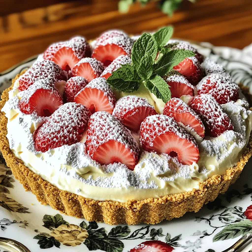 - 250 g Graham-Cracker-Krümel - 450 g frische Erdbeeren, gewaschen und halbiert - 200 g Frischkäse, weich