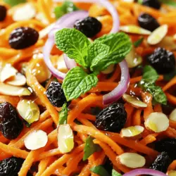 - 500 g frische Karotten - 100 g Rosinen - 50 g Mandeln