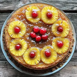 - 1 Dose (400g) Ananasringe, abgetropft - 1 Tasse brauner Zucker - 1/2 Tasse Butter (geschmolzen)