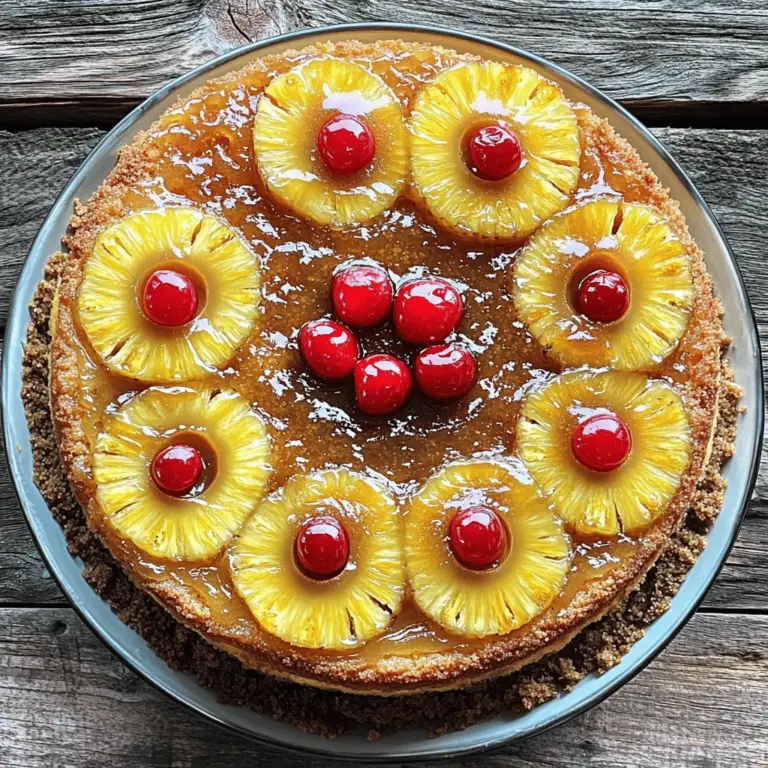 - 1 Dose (400g) Ananasringe, abgetropft - 1 Tasse brauner Zucker - 1/2 Tasse Butter (geschmolzen)