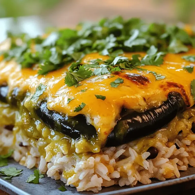 Für die Einfache Chile Relleno Casserole benötigst du einige Hauptzutaten. Diese sind:
