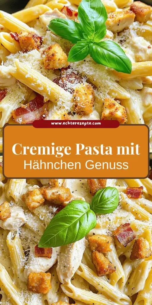 Entdecke das köstliche Rezept für cremige Hähnchen und Bacon Pasta! Dieses einfache und herzhafte Gericht ist perfekt für ein schnelles Familienessen oder zum Genießen nach einem langen Tag. Lerne, wie du geschmackvolles Hähnchen und knusprigen Bacon kombinierst, um eine cremige Sauce zu zaubern, die jeden begeistert. Klicke jetzt, um Schritt für Schritt zu erfahren, wie du dieses leckere Gericht selbst zubereiten kannst!
