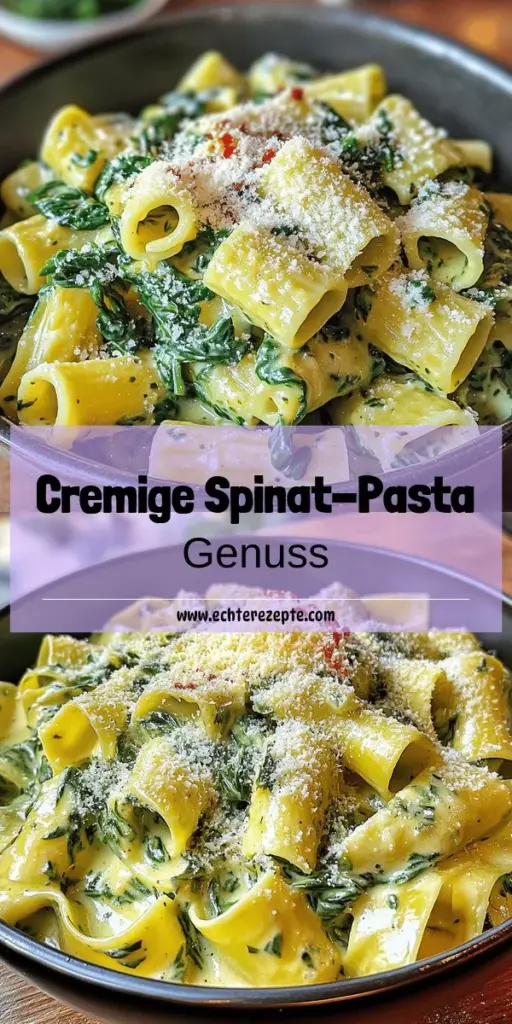 Entdecke, wie einfach es ist, cremige Spinat-Pasta zuzubereiten! Mit frischem Spinat, Sahne und Frischkäse wird dieses Gericht zu einem Genuss für alle Anlässe. Egal, ob für ein schnelles Abendessen oder ein festliches Essen, diese einfache Zubereitung wird dich begeistern. Lass dich von den köstlichen Variationen inspirieren und koche mit Leichtigkeit. Klicke jetzt, um das vollständige Rezept zu entdecken und deine Küche zu verzaubern!