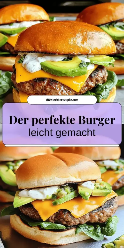 Entdecke das perfekte Burger Rezept für deinen nächsten Grillabend! Mit einfachen Schritten und frischen Zutaten zauberst du saftige Patties, die jedem schmecken. Von der Auswahl des Rinderhackfleischs bis zu köstlichen Beigaben wie Avocado und Babyspinat – dieses einfache und köstliche Rezept bietet alles, was du brauchst. Klicke jetzt, um die vollständige Anleitung und viele hilfreiche Tipps zu erkunden!