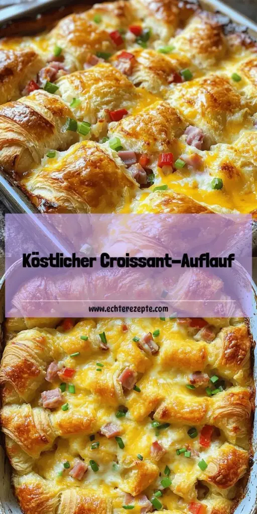 Entdecke, wie du dein Frühstück mit unserem Easy Croissant Bake Breakfast Casserole köstlich zubereiten kannst! Dieses Rezept kombiniert knusprige Croissants, cremige Eier und herzhaften Käse zu einem unwiderstehlichen Auflauf. Perfekt für jeden Morgen oder ein gemütliches Brunch mit Freunden. Lass dich inspirieren, variiere die Zutaten nach deinem Geschmack und zaubere ein Highlight auf den Tisch! Klicke hier, um das vollständige Rezept zu erkunden!