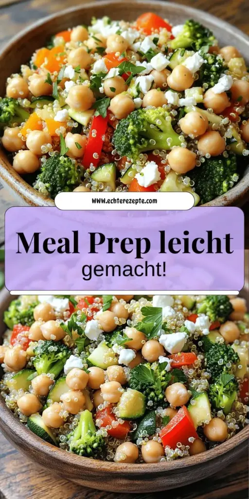 Entwickle gesunde Essgewohnheiten einfach und stressfrei mit Meal Prep Made Easy! Lerne, wie du nahrhafte und leckere Gerichte im Voraus zubereitest, um Zeit und Geld zu sparen. Entdecke unser gesundes Quinoa-Gemüse-Rezept und erfahre, wie du frische Zutaten kombinierst, um eine vielfältige Ernährung zu genießen. Klicke jetzt und starte deine Reise zu besseren Essgewohnheiten – es ist einfacher, als du denkst!