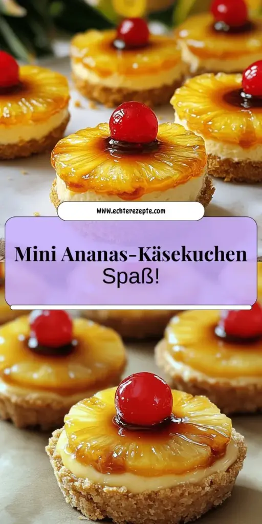 Entdecke die köstlichen Mini Pineapple Upside-Down Cheesecakes mit diesem einfachen Rezept! Diese kleinen Leckerbissen kombinieren cremigen Frischkäse, knusprigen Keksboden und frisch karamellisierte Ananas für das perfekte Dessert. Ideal für jede Gelegenheit und einfach zuzubereiten, sorgen sie garantiert für Begeisterung. Klicke jetzt und erfahre, wie du diese himmlischen Cheesecakes selbst machen kannst!
