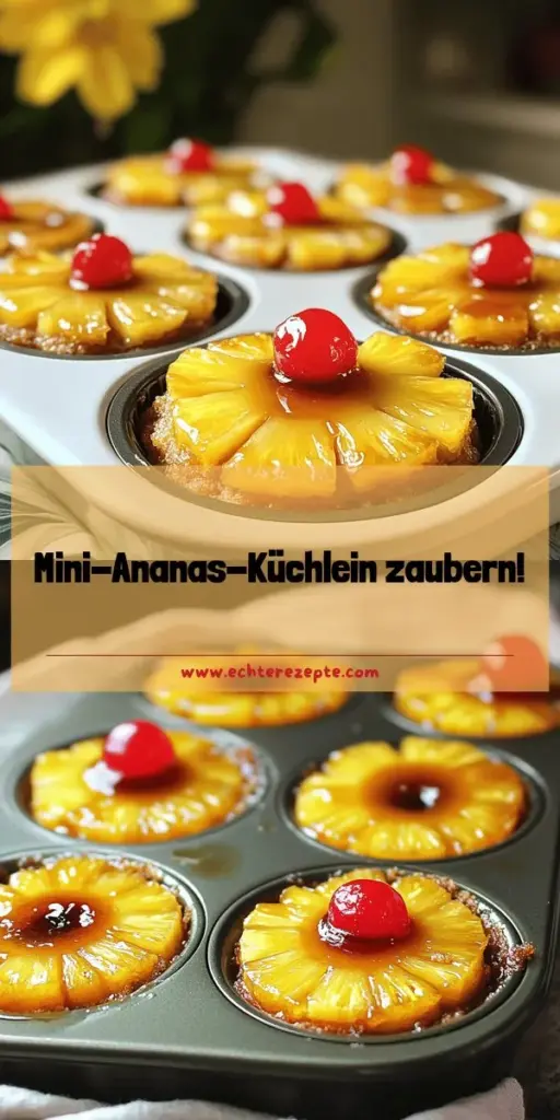 Entdecke unser Rezept für Muffin Tin Mini Pineapple Upside Down Cakes, die nicht nur lecker sind, sondern auch im Handumdrehen zubereitet werden können! Diese kleinen, süßen Küchlein sind perfekt für jede Gelegenheit und beeindrucken garantiert deine Gäste. Von der Karamellschicht bis zur fruchtigen Ananas - hier findest du alle Tipps, um die perfekten Mini-Küchlein zu backen. Klicke jetzt, um die Schritt-für-Schritt-Anleitung und das vollständige Rezept zu erleben!