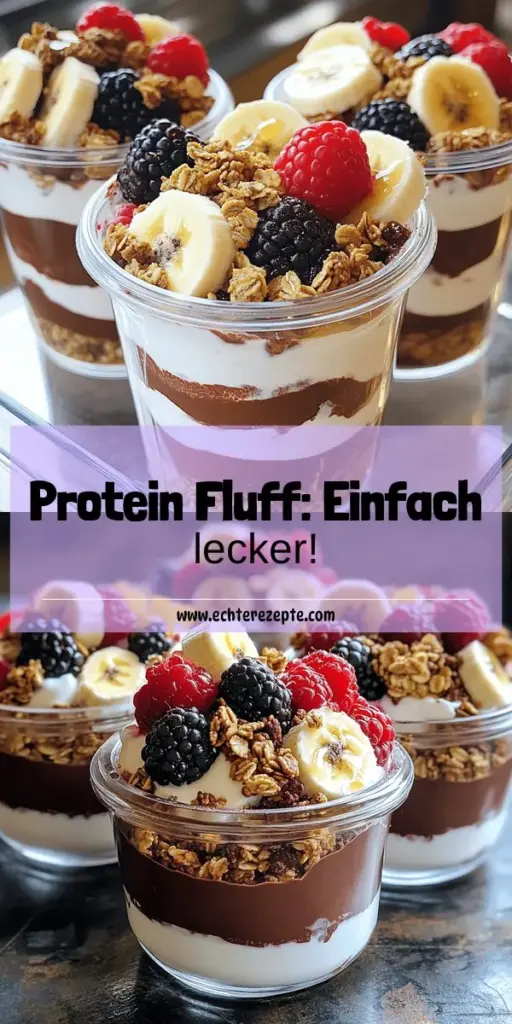 Entdecke das einfache und leckere Protein Fluff Rezept! Mit nur wenigen Zutaten zauberst du einen cremigen, luftigen Snack, der ideal für deinen Fitness-Lifestyle ist. Die Basis aus griechischem Joghurt und Proteinpulver sorgt für Genuss und Nährstoffe. Verfeinere es mit frischen Früchten oder Nüssen, um deinem Fluff eine persönliche Note zu verleihen. Klicke jetzt, um das gesamte Rezept auszuprobieren und deinen neuen Lieblingssnack zu entdecken!