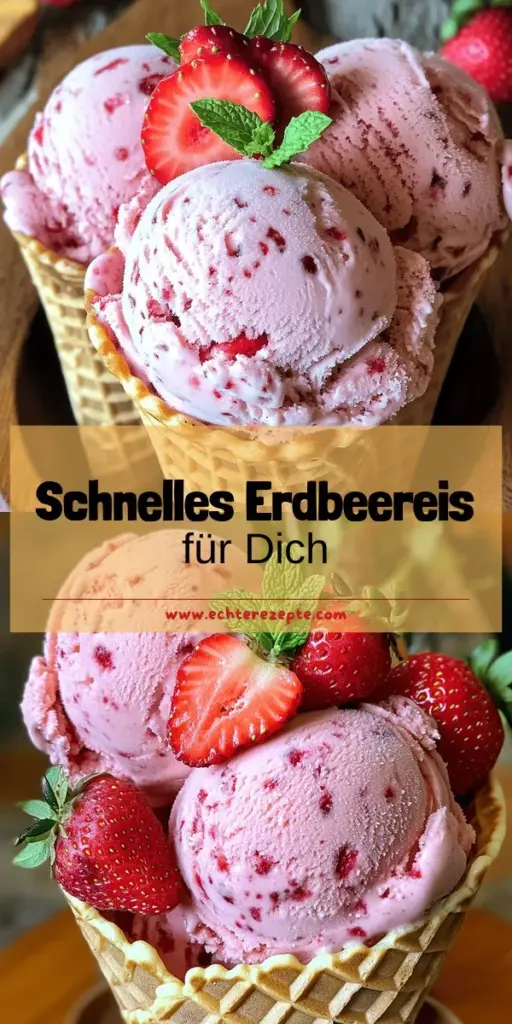 Entdecke das perfekte, einfache Rezept für No-Churn Strawberry Ice Cream! Mit nur wenigen Zutaten wie frischen Erdbeeren, Schlagsahne und gezuckerter Kondensmilch zauberst du im Handumdrehen ein cremiges Erfrischungsgefühl. Lass die Eismaschine hinter dir und probiere diese köstliche Alternative. Klicke jetzt, um Schritt für Schritt zu lernen, wie du dieses himmlische Erdbeereis zubereitest und deine Familie verzauberst!