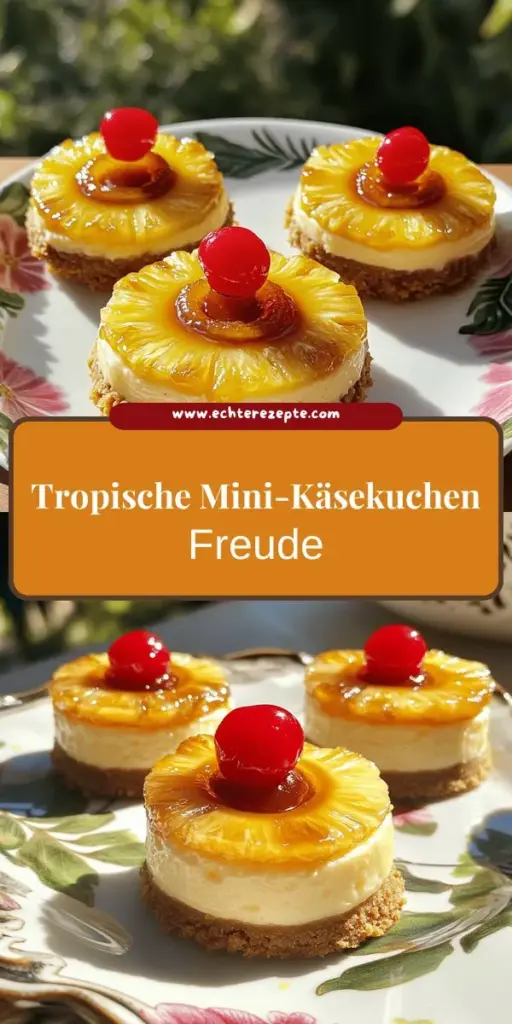 Entdecke das einfache Rezept für Mini-Ananas-Upside-Down-Käsekuchen und bringe tropischen Genuss auf deinen Tisch! Diese kleinen Leckereien sind kinderleicht zuzubereiten und begeistern mit ihrer cremigen Füllung und knusprigem Keksboden. Mit hilfreichen Tipps zur Zubereitung und Aufbewahrung wirst du die perfekten Mini-Käsekuchen kreieren. Klicke jetzt und erkunde die leckeren Rezepte und Variationen!