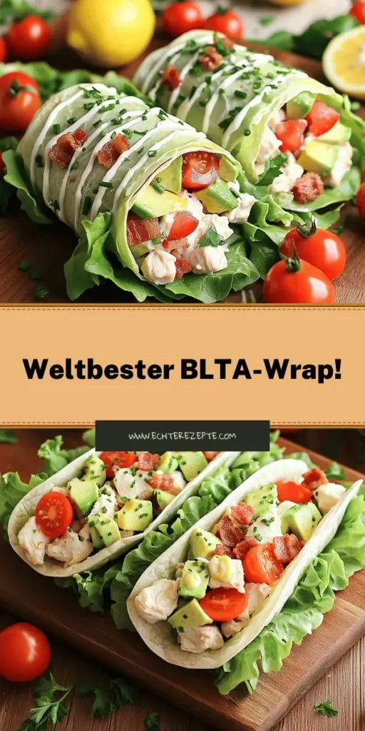 Entdecken Sie das köstliche Rezept für BLTA Chicken Salad Wrapped in Lettuce! Diese Kombination aus saftigem Hähnchen, knusprigem Bacon und cremiger Avocado wird Ihre Geschmacksknospen neugierig machen. Mit einfachen Zutaten und einem raffinierten Dressing ist dieser Wrap perfekt für jeden Anlass. Klicken Sie jetzt auf den Artikel und erfahren Sie Schritt für Schritt, wie Sie diese leckere Mahlzeit zubereiten können!