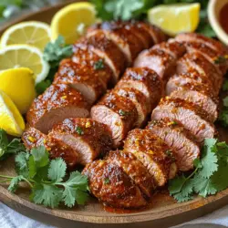 - 1 lb (450g) Schweinefilet - 3 Esslöffel Harissa-Paste - 2 Esslöffel Olivenöl - 1 Esslöffel Honig - 2 Zehen Knoblauch, gehackt