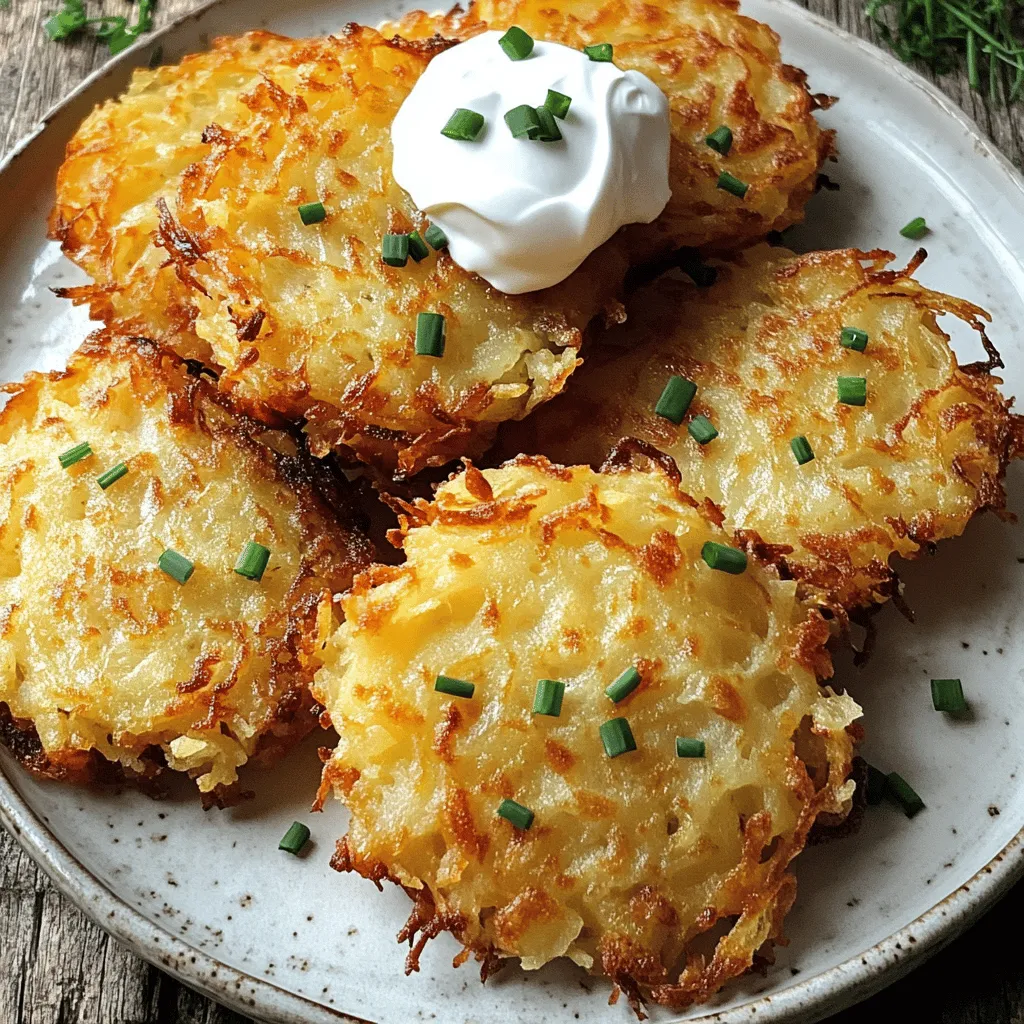 Um perfekte Hash Browns zu machen, brauchst du einige einfache Zutaten: - 4 mittelgroße Russet-Kartoffeln, geschält - 1 kleine Zwiebel, fein gerieben - 1 Teelöffel Knoblauchpulver - 1 Teelöffel Zwiebelpulver - 1/2 Teelöffel Paprika - Salz und Pfeffer nach Geschmack - 3 Esslöffel Pflanzenöl oder geklärte Butter - Frische Schnittlauch, fein gehackt (zum Garnieren)