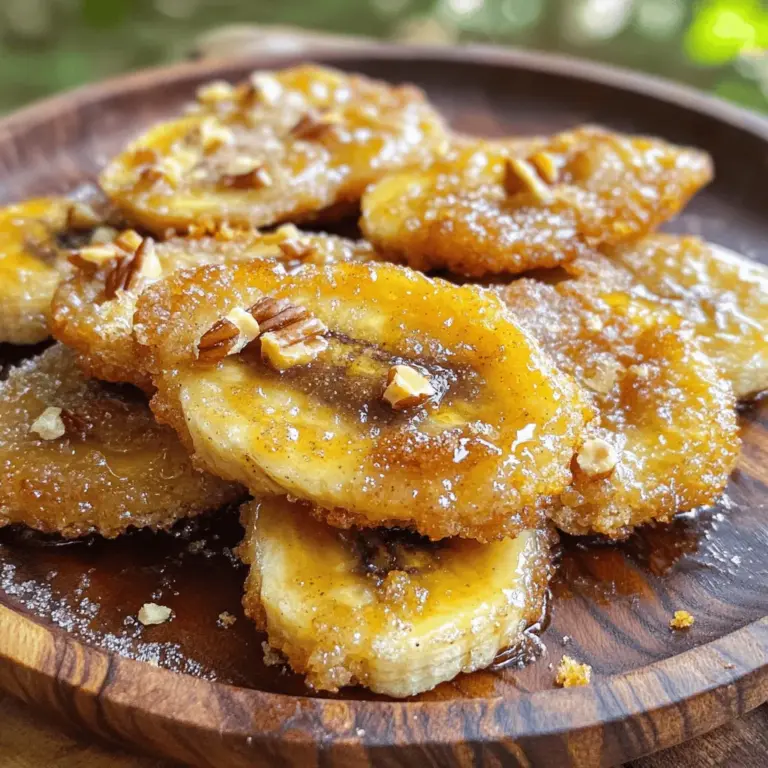 Für diese köstlichen frittierten Bananen benötigst du einige einfache Zutaten. Hier ist die Liste: