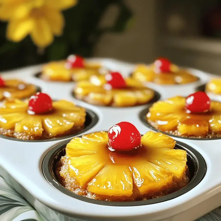 Für die Muffin Tin Mini Pineapple Upside Down Cakes brauchst du: