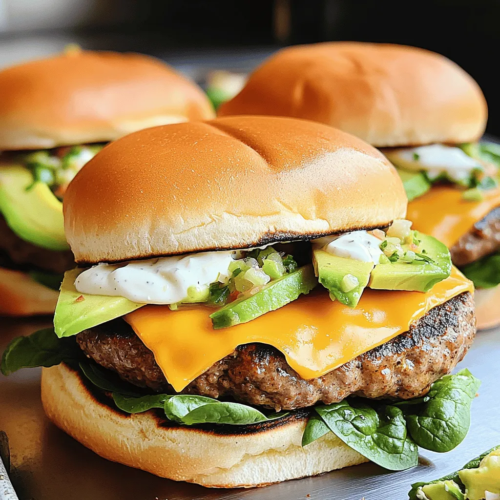 - 500 g Rinderhackfleisch - 4 Hamburger-Brötchen - 4 Scheiben Cheddar-Käse