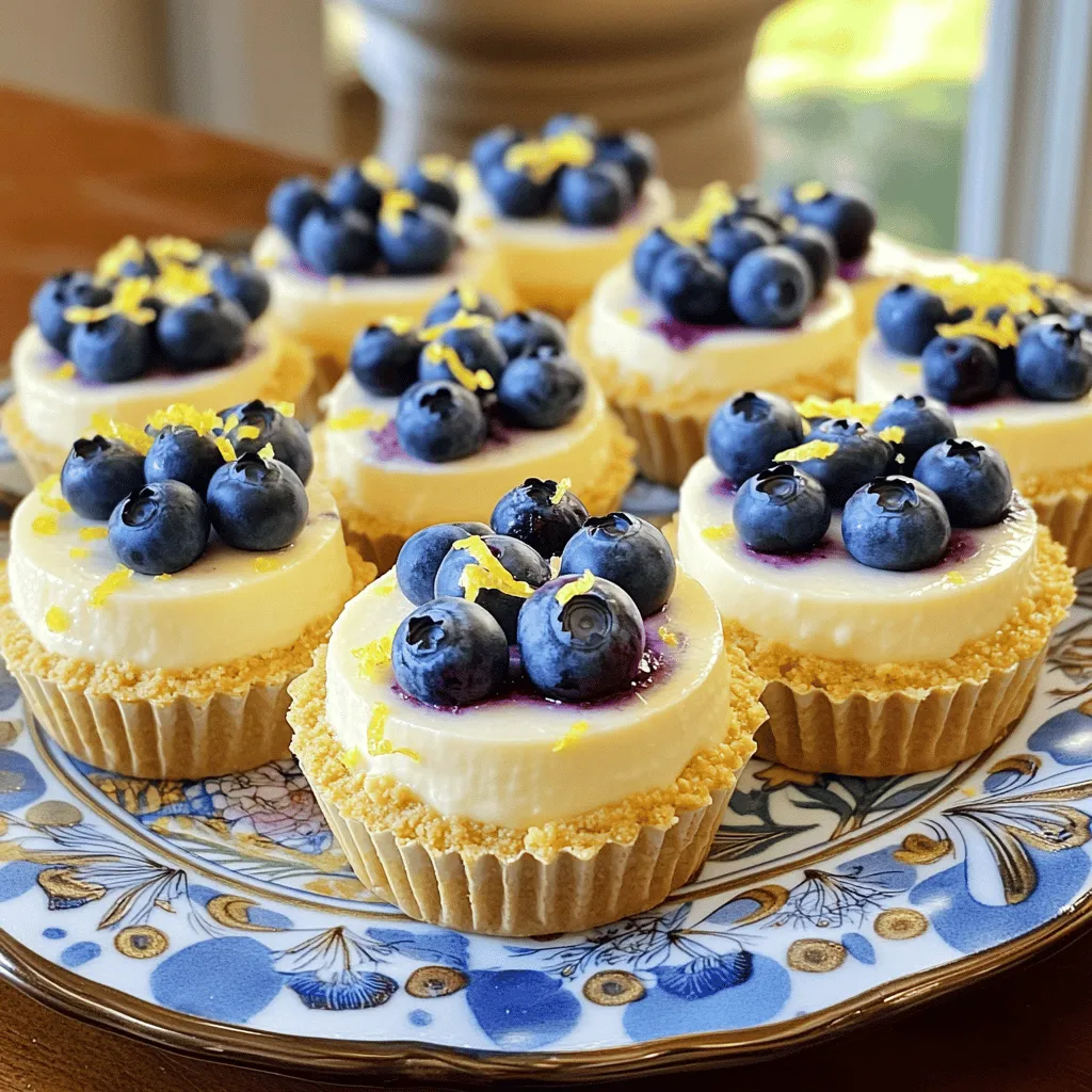Für die Mini Lemon Blueberry Cheesecakes brauchen Sie folgende Hauptzutaten: