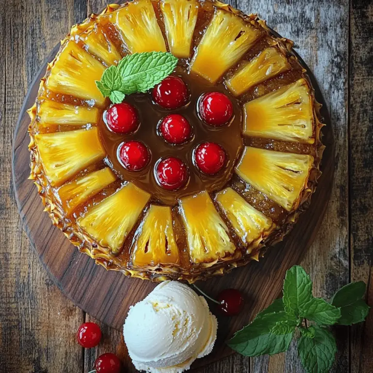 - 1 Dose Ananasscheiben (450 g) - 75 g geschmolzene Butter - 150 g brauner Zucker - 12 Maraschinokirschen