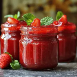 Erdbeeren sind das Herzstück dieser Marmelade. Für das beste Ergebnis wähle 1 kg frische Erdbeeren. Diese sollten rot, saftig und reif sein. Du kannst sie im Supermarkt oder auf dem Markt kaufen. Achte darauf, dass sie weich und duftend sind. Wasche die Erdbeeren gründlich und entferne die grünen Blätter. So bleiben nur die leckeren Früchte übrig.