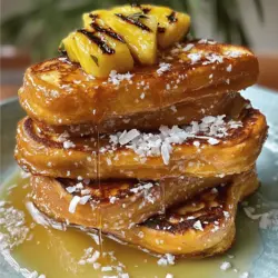Für ein perfektes Hawaiian Roll French Toast brauchen Sie einige einfache Zutaten. Hier ist, was Sie benötigen: - 8 Hawaiian Brötchen, in der Mitte durchgeschnitten - 4 große Eier - 1 Tasse Milch - 1 Teelöffel Vanilleextrakt - 1 Teelöffel gemahlener Zimt - 2 Esslöffel brauner Zucker - 2 Esslöffel Butter - Frische Ananasscheiben zur Garnierung - Ahornsirup zum Servieren - Geraspelte Kokosnuss (optional, zur Garnierung) Frische Zutaten sind der Schlüssel zu einem großartigen Geschmack. Verwenden Sie frische Eier und Milch für die beste Textur. Sie können auch pflanzliche Milch wie Mandel- oder Hafermilch verwenden. Für den Zimt können Sie frisch gemahlenen Zimt nutzen. Das gibt einen intensiveren Geschmack. Wenn Sie keine Hawaiian Brötchen finden, nutzen Sie süßes Brioche oder Challah als Ersatz. Achten Sie beim Kauf von Hawaiian Brötchen darauf, dass sie weich und frisch sind. Der Duft sollte süßlich und einladend sein. Überprüfen Sie das Haltbarkeitsdatum, um sicherzustellen, dass sie frisch sind. Wenn möglich, wählen Sie handgemachte Brötchen. Sie haben oft einen besseren Geschmack. Kaufen Sie die Brötchen in einem örtlichen Bäckerei oder Supermarkt. Zuerst musst du die Eiermischung vorbereiten. Nimm eine große Rührschüssel. Gib die 4 großen Eier, 1 Tasse Milch, 1 Teelöffel Vanilleextrakt, 1 Teelöffel gemahlenen Zimt und 2 Esslöffel braunen Zucker hinein. Schlage alles gut zusammen. Vermische die Zutaten, bis der Zucker aufgelöst ist. Dies sorgt für einen süßen und aromatischen Geschmack in deinem French Toast. Jetzt ist es Zeit, die Hawaiian Rollen zu braten. Heize eine Grillplatte oder eine beschichtete Pfanne bei mittlerer Hitze vor. Füge 1 Esslöffel Butter hinzu, damit die Rollen nicht kleben bleiben. Tauche jede halbierte Hawaiianrolle in die Eiermischung. Achte darauf, dass beide Seiten gut durchtränkt sind. Lege die Rollen vorsichtig in die heiße Pfanne. Brate sie 2-3 Minuten auf jeder Seite, bis sie goldbraun sind. Wenn du mehr Butter benötigst, füge einfach etwas hinzu. Sobald die Rollen gebraten sind, nimm sie von der Hitze. Du kannst sie warm servieren. Gieße großzügig Ahornsirup darüber. Für den extra Kick kannst du frische Ananasscheiben anbraten. Diese geben dem Gericht eine köstliche Karamellnote. Garniere die French Toast mit gebratenen Ananasscheiben und geraspelter Kokosnuss, wenn du magst. Das macht dein Frühstück wirklich besonders. Du kannst das gesamte Rezept [Full Recipe] nachlesen, um alle Details zu sehen. Um die perfekte Konsistenz für Ihren Hawaiian Roll French Toast zu erreichen, ist die Mischung entscheidend. Rühren Sie die Eier und die Milch gut zusammen. Achten Sie darauf, dass der Zucker sich gut auflöst. Lassen Sie die Hawaiian Brötchen nicht zu lange in der Mischung. Ein schnelles Eintauchen reicht aus. So bleibt das Innere weich und fluffig. Ein häufiger Fehler ist, die Pfanne nicht genug vorzuheizen. Eine heiße Pfanne sorgt für eine goldbraune Kruste. Verwenden Sie auch genug Butter, um das Anhaften zu vermeiden. Wenn die Brötchen zu lange in der Mischung sind, werden sie matschig. Halten Sie die Brötchen im Blick und wenden Sie sie rechtzeitig. Für mehr Geschmack können Sie Aromen wie Muskatnuss oder eine Prise Salz hinzufügen. Diese kleinen Ergänzungen machen einen großen Unterschied. Frische Ananas, die Sie anbraten, bringt einen tollen Karamellgeschmack. Auch geraspelte Kokosnuss passt gut dazu. Diese Zutaten heben das Gericht auf ein neues Level und machen es unvergesslich. {{image_4}} Um Hawaiian Roll French Toast noch leckerer zu machen, füge frische Früchte hinzu. Du kannst Ananas, Mango oder sogar Beeren verwenden. Diese Früchte bringen eine süße, saftige Note. Brate die Früchte kurz an, bevor du sie servierst. So erhältst du eine köstliche Karamellisierung. Das macht dein Frühstück besonders. Du wirst den tropischen Geschmack lieben! Wenn du eine vegane Option suchst, gibt es einfache Alternativen. Ersetze die Eier durch einen Leinsamen- oder Chia-Ersatz. Mische einfach einen Esslöffel Leinsamen mit drei Esslöffeln Wasser. Lass es kurz quellen, bis es dick wird. Für die Milch kannst du Mandel- oder Hafermilch verwenden. Diese Varianten schmecken toll und sind gesund. So kannst du das Rezept an deine Bedürfnisse anpassen! Hast du eine Glutenunverträglichkeit? Kein Problem! Du kannst glutenfreie Brötchen verwenden. Diese sind leicht erhältlich und schmecken gut. Achte darauf, dass alle anderen Zutaten auch glutenfrei sind. So genießt du dein Frühstück, ohne dir Sorgen zu machen. Du wirst den Geschmack der Hawaiian Roll French Toast nicht vermissen! Nach dem Genuss der Hawaiian Roll French Toast bleiben oft Reste übrig. Um diese frisch zu halten, lege die Reste in einen luftdichten Behälter. Du solltest sie innerhalb von zwei Stunden nach dem Kochen abkühlen lassen. Dann kannst du sie im Kühlschrank aufbewahren. So bleiben sie lecker und saftig. Wenn du die Reste aufwärmen möchtest, gibt es einige einfache Tipps. Du kannst die Brötchen in einer Pfanne bei niedriger Hitze erneut erhitzen. Füge etwas Butter hinzu, um die Kruste knusprig zu machen. Alternativ kannst du die Reste auch im Ofen auf 180 Grad Celsius aufwärmen. So werden die Brötchen gleichmäßig warm und behalten ihren Geschmack. Im Kühlschrank halten sich die Reste etwa drei bis vier Tage. Wenn du sie länger aufbewahren möchtest, kannst du die Hawaiian Roll French Toast auch einfrieren. Wickele sie dafür gut in Frischhaltefolie ein und lege sie in einen gefrierfesten Behälter. Im Gefrierschrank bleiben sie bis zu drei Monate frisch. Achte darauf, sie langsam im Kühlschrank aufzutauen, bevor du sie wieder aufwärmst. Um Hawaiian Roll French Toast im Voraus zu machen, mischen Sie die Eier, Milch und Gewürze. Tauchen Sie die Brötchen in die Mischung und legen Sie sie in eine Auflaufform. Decken Sie die Form ab und lassen Sie sie über Nacht im Kühlschrank. Am Morgen müssen Sie die Brötchen nur noch braten. Dies spart Zeit und macht das Frühstück stressfrei. Ja, Sie können die Eier durch pflanzliche Alternativen ersetzen. Nutzen Sie beispielsweise Leinsamen oder Chiasamen. Mischen Sie einen Esslöffel Leinsamen oder Chiasamen mit drei Esslöffeln Wasser. Lassen Sie die Mischung fünf Minuten ruhen, bis sie dick wird. Diese Mischung funktioniert gut in Ihrem French Toast Rezept. Zu Hawaiian Roll French Toast passen viele Beilagen. Frische Früchte wie Beeren oder Bananen sind großartig. Auch Joghurt oder Schlagsahne ergänzen das Gericht gut. Ahornsirup ist ein Muss, um den süßen Geschmack zu verstärken. Sie können auch geröstete Nüsse für mehr Crunch hinzufügen. Hawaiian Roll French Toast ist ein leckeres Gericht, das einfach zuzubereiten ist. Wir haben die wichtigsten Zutaten und Alternativen betrachtet. Zudem gab es Tipps zur Auswahl der besten Brötchen. Die Schritt-für-Schritt-Anleitung macht das Braten leicht. Vermeiden Sie häufige Fehler für die perfekte Konsistenz. Verschiedene Variationen bieten neue Geschmackserlebnisse. Denken Sie an die richtige Aufbewahrung für Reste. Nutzen Sie die FAQs, um alle Fragen zu klären. Experimentieren Sie und genießen Sie jeden Bissen!