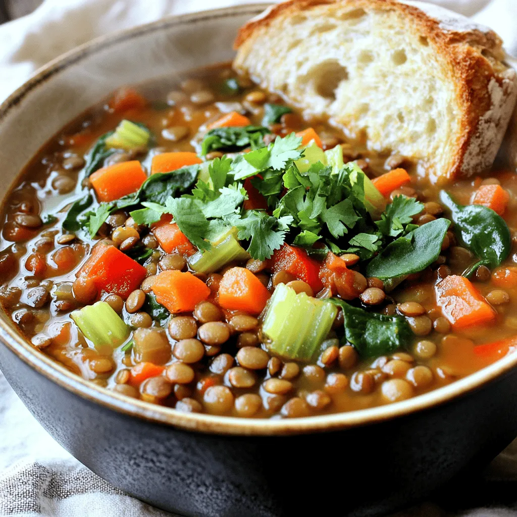 Für die Zubereitung der Spicy Lentil Soup benötigst du: - 1 Tasse grüne oder braune Linsen, gründlich gewaschen - 1 große Zwiebel, gewürfelt - 2 Knoblauchzehen, fein gehackt - 1 Karotte, gewürfelt - 1 Stange Sellerie, gewürfelt - 1 rote Paprika, gewürfelt - 1 Teelöffel Kreuzkümmel, gemahlen - 1 Teelöffel geräuchertes Paprikapulver - 1/2 Teelöffel Cayennepfeffer (nach Geschmack anpassen) - 1 Dose (400 g) gehackte Tomaten - 4 Tassen Gemüsebrühe - 2 Esslöffel Olivenöl - Salz und Pfeffer nach Geschmack - 2 Tassen frischer Spinat oder Grünkohl, grob gehackt - Frischer Koriander oder Petersilie zur Garnitur Wähle Linsen, die frisch und glänzend sind. Achte darauf, dass sie keine Risse oder Flecken haben. Braune und grüne Linsen sind am besten für die Suppe. Sie behalten ihre Form beim Kochen und bieten einen tollen Geschmack. Vermeide vorgegarte Linsen, da sie schnell matschig werden. Du kannst die Suppe nach deinem Geschmack anpassen. Magst du es schärfer? Füge mehr Cayennepfeffer hinzu. Für eine rauchige Note, benutze geräucherte Paprika. Du kannst auch unterschiedliche Gemüse verwenden, wie Zucchini oder Blumenkohl. Für einen herzhaften Twist, probiere Speck oder Wurst. So bleibt die Suppe spannend und lecker. Zuerst wasche die Linsen gründlich. Das entfernt Schmutz und sorgt für einen klaren Geschmack. Hacke dann die Zwiebel, den Knoblauch, die Karotte, den Sellerie und die rote Paprika in kleine Stücke. Bereite alle Zutaten vor, damit du schnell arbeiten kannst. Erhitze 2 Esslöffel Olivenöl in einem großen Topf bei mittlerer Hitze. Gib die gewürfelte Zwiebel, den Knoblauch, die Karotte und den Sellerie hinzu. Brate alles 5-7 Minuten an. Die Zwiebel sollte weich und durchscheinend sein. Jetzt füge die rote Paprika hinzu und koche sie für weitere 3-4 Minuten. Die Gewürze sind wichtig. Streue 1 Teelöffel Kreuzkümmel, 1 Teelöffel geräuchertes Paprikapulver und 1/2 Teelöffel Cayennepfeffer in den Topf. Rühre alles gut um und röste es 1-2 Minuten. So entwickeln sich die Aromen. Nun kommen die Linsen und die gehackten Tomaten in den Topf. Gieße 4 Tassen Gemüsebrühe dazu. Bringe die Mischung zum Kochen. Reduziere dann die Hitze und decke den Topf ab. Lass die Suppe 25-30 Minuten köcheln, bis die Linsen zart sind. Rühre zwischendurch um. Wenn die Linsen weich sind, füge 2 Tassen frischen Spinat oder Grünkohl hinzu. Schmecke die Suppe mit Salz und Pfeffer ab. Lass sie weitere 5 Minuten kochen, bis das Blattgemüse verwelkt ist. Die Garzeit ist wichtig für die perfekte Konsistenz. Achte darauf, dass die Linsen nicht überkochen. Sie sollten weich, aber nicht matschig sein. Die Suppe kann leicht eingedickt werden, wenn du sie länger köcheln lässt. Wenn sie zu dick wird, füge mehr Gemüsebrühe hinzu. Für das Beste aus jedem Bissen, serviere die Suppe heiß, garniert mit frischem Koriander oder Petersilie. Genieß deinen feurigen Linsengenuss! Weitere Details findest du im [Full Recipe]. Um die Schärfe deiner Spicy Lentil Soup zu steuern, beginne mit einer kleinen Menge Cayennepfeffer. Du kannst mehr hinzufügen, wenn du es schärfer magst. Ein guter Tipp ist, die Suppe zuerst ohne den Cayennepfeffer zu kochen. Probiere die Suppe dann und füge nach Bedarf mehr hinzu. So behältst du die Kontrolle über die Schärfe. Neben den klassischen Gewürzen wie Kreuzkümmel und Paprika kannst du auch andere Gewürze ausprobieren. Zum Beispiel passt eine Prise Zimt gut dazu. Auch ein wenig frischer Ingwer bringt eine tolle Note. Du kannst zudem frische Kräuter wie Thymian oder Rosmarin verwenden. Diese Gewürze geben der Suppe Tiefe und neue Aromen. Für die Zubereitung der Suppe benötigst du einige grundlegende Werkzeuge: - Einen großen Topf - Ein scharfes Messer - Ein Schneidebrett - Einen Holzlöffel zum Rühren - Einen Messbecher für die Linsen und Brühe Diese Utensilien helfen dir, die Suppe einfach und schnell zuzubereiten. Wenn du die richtige Ausrüstung hast, wird der Kochprozess viel angenehmer. Du kannst die Suppe noch einfacher genießen, wenn du die [Full Recipe] zur Hand hast. {{image_4}} Spicy Lentil Soup ist von Natur aus vegetarisch und kann leicht vegan gemacht werden. Verwenden Sie einfach Gemüsebrühe ohne tierische Produkte. Diese Suppe enthält keine Milch oder Eier. Das macht sie perfekt für alle, die pflanzlich essen möchten. Sie können auch Kokosmilch anstelle von Brühe verwenden, um eine cremige Textur zu erhalten. Um die Aromen zu variieren, probieren Sie verschiedene Kräuter und Gewürze aus. Zum Beispiel können Sie frischen Ingwer hinzufügen, um eine scharfe, würzige Note zu erhalten. Ein Spritzer Limettensaft bringt Frische in die Suppe. Auch geröstete Kürbiskerne als Topping geben einen tollen Crunch. Experimentieren Sie mit verschiedenen Gemüsearten, wie Zucchini oder Blumenkohl, um die Suppe zu personalisieren. Die Zutaten können je nach Saison variieren. Im Frühling können Sie frische Erbsen hinzufügen. Im Sommer bieten sich bunte Paprikas und Tomaten an. Im Herbst können Kürbiswürfel eine schöne Ergänzung sein. Im Winter können Sie Wurzelgemüse wie Rüben oder Kartoffeln einfügen. Diese Anpassungen machen die Suppe nicht nur lecker, sondern auch aufregend das ganze Jahr über. Entdecken Sie die vielen Möglichkeiten mit der [Full Recipe]. Du solltest die Suppe in einem luftdichten Behälter aufbewahren. Lass die Suppe zuerst abkühlen, bevor du sie in den Kühlschrank stellst. So bleibt der Geschmack frisch. Verwende Glas- oder Plastikbehälter, die gut verschlossen sind. Stelle sicher, dass keine Luft eindringen kann. Wenn du die Suppe einfrieren möchtest, fülle sie in gefrierfreundliche Behälter. Lass dabei etwas Platz, da die Suppe beim Gefrieren expandiert. Du kannst die Suppe bis zu drei Monate einfrieren. Zum Auftauen stelle den Behälter einfach über Nacht in den Kühlschrank. Du kannst die Suppe auch in der Mikrowelle oder in einem Topf auf dem Herd erwärmen. Im Kühlschrank bleibt die Suppe etwa 4 bis 5 Tage frisch. Achte darauf, sie gut abzudecken, um Gerüche von anderen Lebensmitteln zu vermeiden. Wenn die Suppe schlecht riecht oder sich die Farbe ändert, solltest du sie nicht mehr essen. So kannst du sicherstellen, dass du immer eine köstliche und nahrhafte Mahlzeit zur Hand hast. Es dauert insgesamt etwa 45 Minuten, um die Suppe zuzubereiten. Die Vorbereitungszeit beträgt 10 Minuten. Die Kochzeit ist etwa 30 Minuten. Diese Zeit kann je nach Herd und Zutaten leicht variieren. Ja, du kannst die Suppe im Voraus machen. Sie schmeckt sogar besser, wenn sie einige Stunden oder über Nacht im Kühlschrank steht. Du musst sie einfach vor dem Servieren aufwärmen. Achte darauf, die Suppe in einem luftdichten Behälter zu lagern. Zu dieser Suppe passen einige Beilagen gut. Hier sind ein paar Vorschläge: - Knuspriges Brot: Ideal, um die Brühe aufzunehmen. - Salat: Ein frischer grüner Salat ergänzt die Suppe gut. - Reis oder Quinoa: Diese können die Suppe nahrhafter machen. - Joghurt: Ein Klecks Joghurt kann die Schärfe mildern. Die Kombination dieser Beilagen macht dein Essen noch schmackhafter. Du wirst die Vielfalt lieben! Diese Blogpost zeigt, wie man eine schmackhafte Spicy Lentil Soup zubereitet. Wir haben die besten Zutaten, Tipps zur Zubereitung und Variationen behandelt. Du weißt jetzt, warum Linsen gut sind und wie du die Schärfe anpassen kannst. Achte auf die Lagerung, damit die Suppe frisch bleibt. Die Rezepte sind flexibel und leicht anpassbar. Experimentiere mit verschiedenen Geschmäckern und genieße deine leckere Suppe! Egal ob vegetarisch oder vegan, für jeden ist etwas dabei. Viel Spaß beim Kochen!