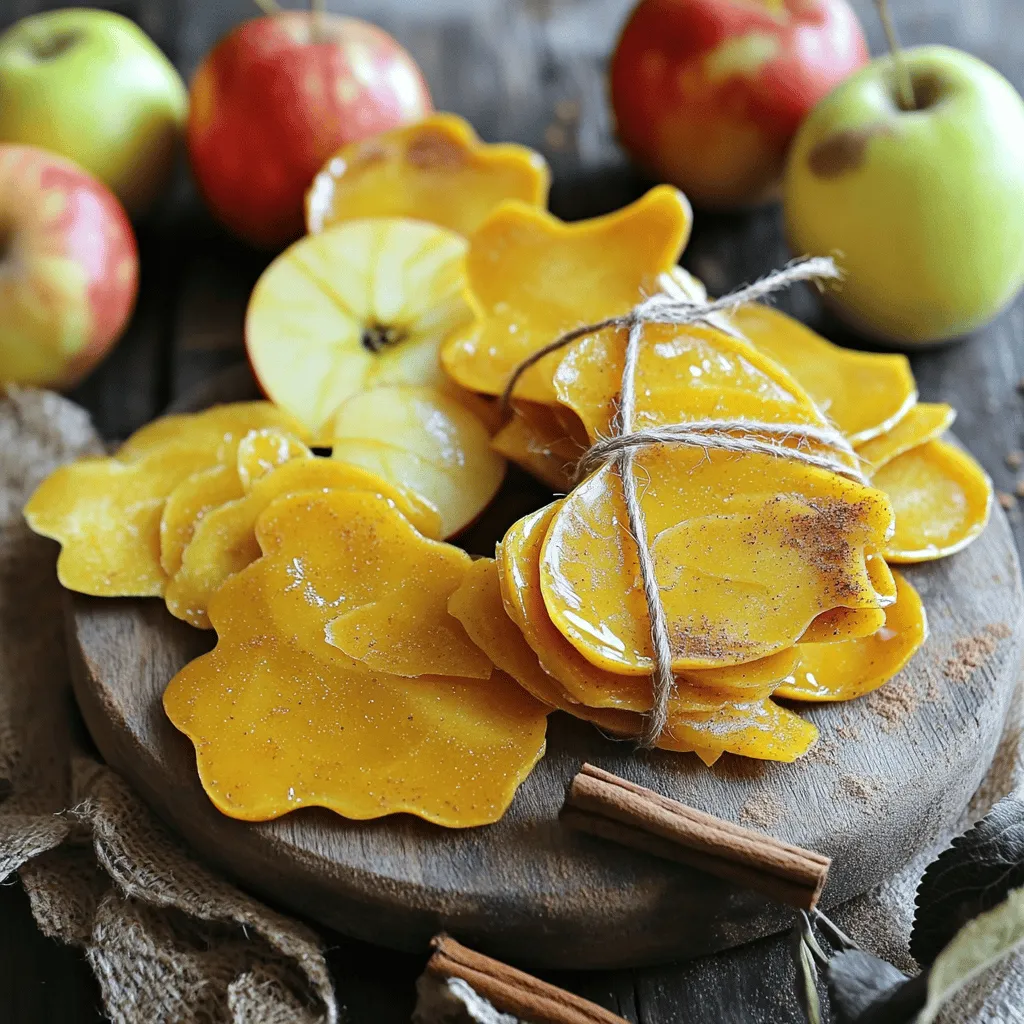 - 4 große Äpfel (z. B. Fuji oder Gala) - 1 Esslöffel Zitronensaft - 2 Teelöffel gemahlener Zimt - 2 Esslöffel Honig oder Ahornsirup (optional) - 1/4 Teelöffel Salz Die Hauptzutaten sind einfach zu finden. Ich liebe Fuji- oder Gala-Äpfel für ihre Süße. Der Zitronensaft hilft, die Farbe der Äpfel zu bewahren. Zimt gibt dem Fruchtleder seinen warmen, würzigen Geschmack. Wenn du es süßer magst, füge Honig oder Ahornsirup hinzu. Das Salz hebt die Aromen hervor und rundet den Geschmack ab. - Andere Früchte (z.B. Birnen oder Pfirsiche) - Gewürze wie Muskatnuss oder Ingwer - Süßungsmittel wie Agavendicksaft oder Stevia Du kannst kreativ sein! Probiere andere Früchte wie Birnen oder Pfirsiche. Das gibt deinem Fruchtleder eine neue Note. Gewürze wie Muskatnuss oder Ingwer bringen eine spannende Tiefe. Wenn du auf Zucker achtest, nutze Agavendicksaft oder Stevia als Süßungsmittel. So bleibt dein Snack gesund und lecker! Das gesamte Rezept findest du im Full Recipe. Heize deinen Ofen auf 170°F (75°C) vor. Das sorgt für die richtige Hitze. Lege ein Backblech mit Backpapier oder einer Silikonmatte aus. So bleibt die Fruchtschicht nicht kleben. Gib die grob gehackten Äpfel, den Zitronensaft, den gemahlenen Zimt, den Honig und das Salz in einen Mixer. Mixe alles, bis die Mischung glatt ist. Gieße die Apfelmischung auf das Backblech. Verwende einen Spatel, um sie gleichmäßig auf eine Dicke von etwa 1/8 Zoll (3 mm) zu verteilen. Schiebe das Backblech in den Ofen und backe es für 6-8 Stunden. Du weißt, dass es fertig ist, wenn die Fruchtschicht nicht mehr klebrig ist. Sie sollte sich trocken und leicht biegsam anfühlen. Lass die Schicht abkühlen, bevor du sie in Streifen schneidest. So kannst du sie besser handhaben. Die richtige Backzeit ist wichtig. Ich empfehle, die Fruchtschicht 6-8 Stunden zu backen. Die Dicke sollte etwa 1/8 Zoll (3 mm) betragen. Überprüfe die Konsistenz während des Backens. Sie sollte nicht mehr klebrig, aber leicht biegsam sein. Wenn du die Fruchtschicht zu dünn machst, wird sie brüchig. Zu dicke Schichten brauchen länger zum Trocknen. Nachdem du das Backblech aus dem Ofen nimmst, lasse die Fruchtschicht schnell abkühlen. Du kannst sie auf eine Kühlfläche legen oder einen Ventilator nutzen. Das hilft, die Konsistenz zu bewahren. Ein schnelles Abkühlen verhindert, dass die Fruchtschicht feucht bleibt. Die Präsentation ist wichtig! Du kannst die Fruchtschicht auf einem schönen Teller servieren. Garniere sie mit frischen Apfelspalten und einem Hauch Zimt. Das sieht toll aus und macht den Snack noch leckerer. Du kannst die Fruchtschicht auch mit Joghurt oder Nüssen kombinieren. Diese Kombinationen bringen zusätzlichen Geschmack und Textur. {{image_4}} Wir können das Zimt-Apfel-Fruchtschicht-Rezept einfach variieren. Eine tropische Variante ist köstlich. Verwende Ananas und Kokosnuss. Die fruchtige Süße der Ananas passt perfekt zu dem Zimt. Einfach die Äpfel durch frische Ananas ersetzen. Füge etwas Kokosraspeln hinzu, um den tropischen Geschmack zu verstärken. Eine Beerenmischung bringt auch frischen Wind. Kombiniere Erdbeeren und Himbeeren mit den Äpfeln. Diese Früchte geben eine schöne Säure und Farbe. Achte darauf, die Beeren gut zu pürieren, damit sie sich gut vermengen. Der Mix aus Zimt und Beeren schmeckt himmlisch. Wenn du eine vegane Option suchst, ist das einfach. Ersetze den Honig durch Agavendicksaft. Agavendicksaft hat einen milden Geschmack und ist perfekt als Süßungsmittel. Du kannst die gleiche Menge verwenden wie beim Honig. So bleibt die Fruchtschicht süß und lecker, ohne tierische Produkte. Das Hinzufügen von Nüssen und Samen macht die Fruchtschicht noch besser. Du kannst gemahlene Mandeln oder Chiasamen einrühren. Mandeln geben einen schönen Crunch. Sie erhöhen auch den Nährwert. Chiasamen fügen gesunde Omega-3-Fette hinzu und machen die Fruchtschicht noch nahrhafter. Experimentiere mit verschiedenen Kombinationen und finde deine Lieblingsmischung! Für das vollständige Rezept, schau dir die [Full Recipe] an. Bewahre dein Zimt-Apfel-Fruchleder in einem luftdichten Behälter auf. So bleibt es frisch. Bei Zimmertemperatur hält es bis zu zwei Wochen. Achte darauf, dass der Behälter gut verschlossen ist. So bleibt die Fruchtschicht weich und lecker. Im Kühlschrank verlängerst du die Haltbarkeit. Das Fruchtleder bleibt dort bis zu einem Monat frisch. Lagere es in einem luftdichten Behälter. Dies hilft, Feuchtigkeit und Gerüche fernzuhalten. Vor dem Genuss kannst du es einfach herausnehmen und genießen. Für die langfristige Lagerung kannst du das Fruchtleder einfrieren. Schneide es in Streifen und lege sie in einen Gefrierbeutel. Achte darauf, die Luft herauszudrücken. So bleibt es bis zu sechs Monate haltbar. Zum Verzehr lass es einfach bei Zimmertemperatur auftauen. So bleibt der Geschmack frisch und lecker. Selbstgemachtes Fruchtleder hält sich etwa zwei Wochen bei Zimmertemperatur. Du solltest es in einem luftdichten Behälter aufbewahren. Das verhindert, dass Feuchtigkeit eindringt und die Fruchtschicht weich oder schimmelig wird. Wenn du es im Kühlschrank lagerst, bleibt es länger frisch. So kannst du bis zu einen Monat genießen. Achte darauf, dass der Behälter gut verschlossen ist. Ja, du kannst das Rezept anpassen! Du kannst Birnen, Pfirsiche oder sogar Beeren verwenden. Diese Früchte haben verschiedene Geschmäcker und Texturen. Mischungen aus verschiedenen Früchten sind auch großartig. Denke daran, den Zuckergehalt eventuell anzupassen, wenn du süße Früchte verwendest. So bleibt dein Fruchtleder lecker und nicht zu süß. Ja, selbstgemachtes Fruchtleder kann gesund sein! Es enthält viele Vitamine und Ballaststoffe aus den Äpfeln. Du kannst die Süße steuern, indem du weniger Honig verwendest. Auch die Zimtzugabe hat Vorteile. Zimt kann den Blutzuckerspiegel stabilisieren. Insgesamt ist es ein nahrhafter Snack, der besser ist als viele verpackte Alternativen. Selbstgemachtes Fruchtleder ist einfach, lecker und anpassbar. Wir haben die besten Zutaten, Schritt-für-Schritt-Anleitungen und hilfreiche Tipps behandelt. Denke an die Variationen, die du ausprobieren kannst, um deinen persönlichen Geschmack zu finden. Die Lagerung ist auch einfach, damit du lange Freude daran hast. Experimentiere mit anderen Früchten und Gewürzen, um neue Geschmäcker zu entdecken. Du wirst erstaunt sein, wie vielseitig deine Kreationen sind!