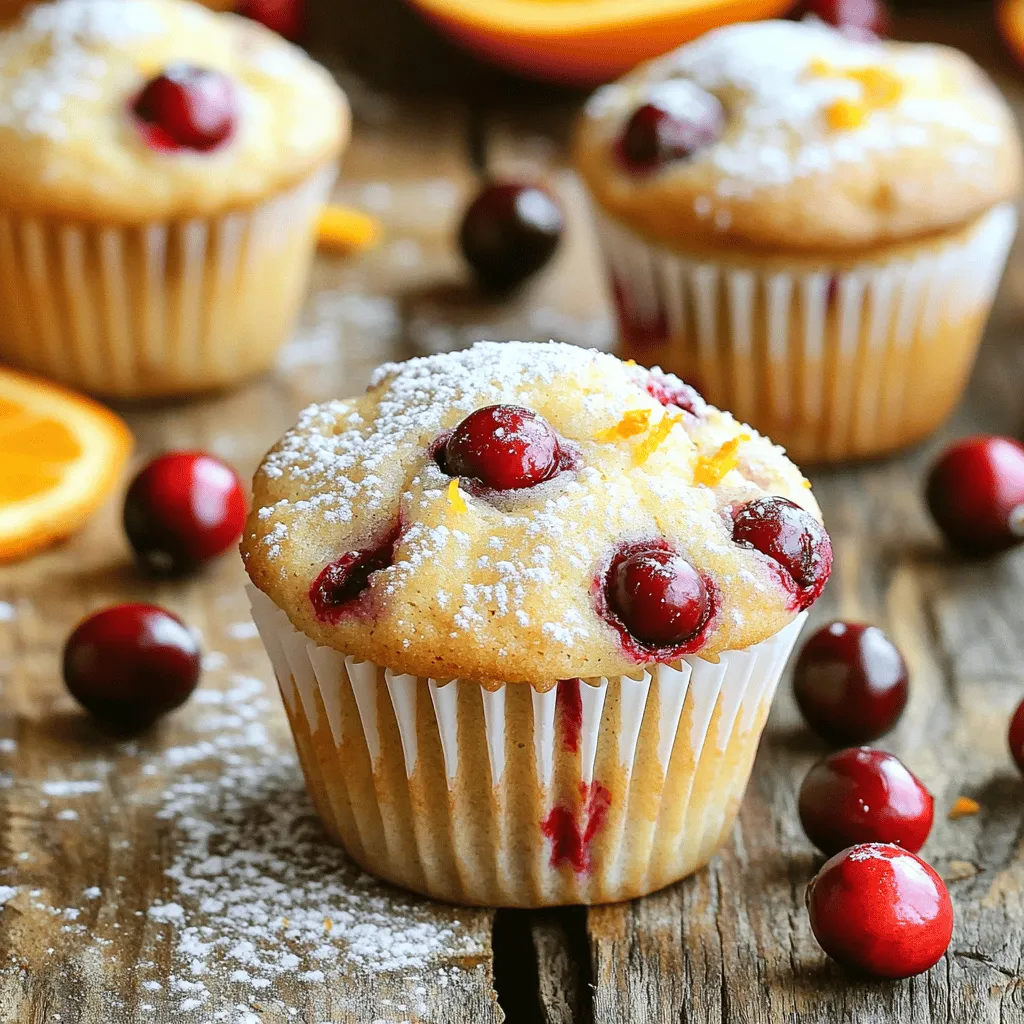 Um köstliche Cranberry Orange Muffins zu machen, brauchst du: - 1 ½ Tassen Weizenmehl - ½ Tasse Kristallzucker - 1 Esslöffel Backpulver - ½ Teelöffel Salz - 1 Teelöffel gemahlener Zimt - ¼ Tasse ungesalzene Butter, geschmolzen - 1 großes Ei - ¾ Tasse Milch - Schale von 1 Orange (Zesten) - 1 Tasse frische oder gefrorene Cranberries (bei großen Cranberries grob gehackt) - ½ Tasse gehackte Walnüsse oder Pekannüsse (optional) - 2 Esslöffel Orangensaft Du kannst die Muffins anpassen. Hier sind einige Ideen: - Füge Schokoladenstückchen hinzu für mehr Süße. - Probiere Mandeln anstelle von Walnüssen. - Verwende Limettensaft und Limettenschale für einen anderen Geschmack. Wähle frische Cranberries, die fest und glänzend sind. Vermeide matschige Beeren. Sie sollten rot und saftig sein. Bei Orangen, suche nach solchen mit einer glatten Schale. Sie sollten schwer in der Hand liegen. Drücke leicht darauf, um die Frische zu prüfen. Frische Früchte verbessern den Geschmack deiner Muffins. Wenn du gefrorene Cranberries verwendest, tau sie vorher auf. Sie sind eine gute Option, wenn frische nicht verfügbar sind. Für das beste Ergebnis, benutze die Zutaten aus dem [Full Recipe]. Zuerst heize deinen Ofen auf 190°C vor. Nimm ein Muffinblech und lege es mit Papierförmchen aus. Alternativ kannst du die Vertiefungen gut einfetten. So kleben die Muffins nicht fest. Nimm eine große Rührschüssel. Gib das Weizenmehl, den Zucker, das Backpulver, das Salz und den gemahlenen Zimt hinein. Rühre die Zutaten gut um. Achte darauf, dass sie gleichmäßig verteilt sind. Diese Mischung bildet die Basis für deinen Teig. In einer separaten Schüssel bereitest du die flüssigen Zutaten vor. Mische die geschmolzene Butter, das Ei, die Milch, die Orangenschale und den Orangensaft. Rühre alles gut durch, bis die Mischung glatt ist. Diese Zutaten bringen Geschmack und Feuchtigkeit in die Muffins. Gieße die flüssigen Zutaten in die Schüssel mit den trockenen Zutaten. Rühre vorsichtig mit einem Spatel, bis alles gerade so vermischt ist. Es ist wichtig, nicht zu stark zu rühren. Ein paar Klumpen sind in Ordnung. Füge dann die Cranberries und die Nüsse hinzu und hebe sie vorsichtig unter. Teile den Teig gleichmäßig auf die Muffinförmchen auf. Fülle jedes Förmchen zu etwa ¾ voll. Schiebe das Muffinblech in den vorgeheizten Ofen. Backe die Muffins 18 bis 20 Minuten. Sie sind fertig, wenn die Oberflächen goldbraun sind und ein Zahnstocher sauber herauskommt. Lass die Muffins etwa 5 Minuten in der Form abkühlen, bevor du sie auf ein Kuchengitter setzt. So können sie vollständig auskühlen. Für die vollständige Zubereitung kannst du [Full Recipe] sehen. Um die besten Cranberry Orange Muffins zu backen, achte auf die folgenden Tipps: - Verwende frische Cranberries, wenn möglich. Sie geben den Muffins viel Geschmack. - Achte darauf, die Butter nicht zu heiß zu schmelzen. Sie sollte nur schmelzen, nicht kochen. - Mische die Zutaten nur kurz. Zu viel Rühren macht die Muffins hart. - Fülle die Förmchen nur zu drei Vierteln. So haben die Muffins Platz zum Aufgehen. Ein paar Fehler können den Muffins schaden: - Verwende keine alten Zutaten. Frische Zutaten sorgen für den besten Geschmack. - Rühre die trockenen und flüssigen Zutaten nicht zu lange. Klumpen sind in Ordnung. - Lass die Muffins nicht zu lange im Ofen. Sie sollten goldbraun und leicht feucht sein. - Kühlen die Muffins nicht zu schnell ab. Lass sie einige Minuten im Blech ruhen. Präsentation macht viel aus. Hier sind einige Ideen: - Serviere die Muffins warm mit Puderzucker. - Dekoriere den Teller mit frischen Cranberries und Orangenscheiben. - Ein kleiner Zweig Minze bringt Farbe und Frische. - Kombiniere die Muffins mit einer Tasse Tee oder Kaffee für ein tolles Frühstück. Die Tipps helfen dir, die Cranberry Orange Muffins perfekt zuzubereiten. Für das vollständige Rezept schaue dir den Full Recipe an. {{image_4}} Um vegane Cranberry Orange Muffins zu machen, ersetzen Sie das Ei durch Apfelmus oder eine Banane. Diese Zutaten geben Feuchtigkeit und Süße. Verwenden Sie pflanzliche Milch wie Mandel- oder Hafermilch. Anstelle von Butter nehmen Sie Kokosöl oder vegane Margarine. So bleibt der Muffin saftig und lecker. Für glutenfreie Cranberry Orange Muffins verwenden Sie glutenfreies Mehl. Achten Sie auf Mischungen, die Xanthan oder Guarkernmehl enthalten. Diese helfen, den Teig zusammenzuhalten. Prüfen Sie auch, ob die Cranberries glutenfrei sind. So genießen Sie die Muffins ohne Bedenken. Sie können Ihre Muffins mit verschiedenen Zutaten anpassen. Fügen Sie Schokoladenstückchen für einen süßen Kick hinzu. Oder mischen Sie Nüsse wie Walnüsse oder Pekannüsse in den Teig. Diese Variationen bringen neue Texturen und Geschmäcker in die Muffins. Seien Sie kreativ und probieren Sie aus! Für das vollständige Rezept schauen Sie sich die [Full Recipe] an. Die richtige Lagerung von Muffins ist wichtig, um ihre Frische zu erhalten. Sie sollten die Muffins in einem luftdichten Behälter aufbewahren. Dies schützt sie vor Trockenheit und sorgt dafür, dass sie weich bleiben. Verwenden Sie ein Papiertuch am Boden des Behälters. Das hilft, Feuchtigkeit zu absorbieren und die Muffins frisch zu halten. Im Kühlschrank bleiben die Cranberry Orange Muffins etwa eine Woche frisch. Lagern Sie sie in einem gut verschlossenen Behälter. Wenn Sie die Muffins länger aufbewahren möchten, können Sie sie einfrieren. Wickeln Sie jeden Muffin fest in Frischhaltefolie ein und legen Sie sie in einen Gefrierbeutel. Im Gefrierschrank sind sie bis zu drei Monate haltbar. Um die Muffins wieder aufzuwärmen, können Sie den Ofen nutzen. Heizen Sie den Ofen auf 180°C vor. Legen Sie die Muffins auf ein Backblech und wärmen Sie sie etwa 10 Minuten lang. Alternativ können Sie auch die Mikrowelle nutzen. Stellen Sie die Muffins auf einen mikrowellenfesten Teller und erhitzen Sie sie für 15-20 Sekunden. So schmecken sie fast frisch gebacken. Für das vollständige Rezept der Cranberry Orange Muffins, schauen Sie sich die [Full Recipe] an. Die Zubereitung der Cranberry Orange Muffins dauert etwa 15 Minuten. Das Backen benötigt 18 bis 20 Minuten. Insgesamt sind Sie in etwa 35 Minuten fertig. Diese Zeit macht sie perfekt für ein schnelles Frühstück oder einen Snack. Ja, Sie können frische Cranberries durch getrocknete ersetzen. Die getrockneten Cranberries sind süßer und geben einen anderen Geschmack. Achten Sie darauf, sie vorher zu schneiden, damit sie gleichmäßig im Teig verteilt sind. So bleiben die Muffins schön saftig. Um Muffins richtig einzufrieren, lassen Sie sie zuerst vollständig abkühlen. Wickeln Sie jeden Muffin in Frischhaltefolie. Legen Sie die gewickelten Muffins in einen Gefrierbeutel und drücken Sie die Luft heraus. So bleiben sie frisch und lecker. Sie können sie bis zu drei Monate aufbewahren. Statt Orangen können Sie Zitronen oder Limetten verwenden. Diese Zitrusfrüchte geben den Muffins einen frischen Geschmack. Für ein süßeres Aroma können Sie auch Mandarinen oder Grapefruits ausprobieren. Seien Sie kreativ und finden Sie Ihre Lieblingskombination! Cranberry-Orange-Muffins bringen frischen Geschmack in deine Küche. Wir haben die Hauptzutaten und Tipps für Variationen besprochen. Auch die richtige Vorbereitung und Backzeit sind wichtig. Mit einfachen Tricks gelingen die Muffins immer. Egal, ob vegan oder glutenfrei, es gibt viele Möglichkeiten. Denke an die Aufbewahrung, damit sie lange frisch bleiben. Starte dein nächstes Backabenteuer mit diesen leckeren Muffins. Du wirst den Unterschied schmecken!