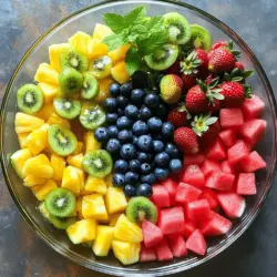 Für einen leckeren Honig-Limetten-Fruchtsalat braucht man frische Früchte. Ich empfehle, eine bunte Mischung zu wählen. Hier sind die Hauptfrüchte, die du benötigst: - 2 Tassen gewürfelte Wassermelone - 1 Tasse gewürfelte Ananas - 1 Tasse frische Erdbeeren, in Scheiben geschnitten - 1 Tasse Blaubeeren - 1 reife Kiwi, geschält und in Scheiben geschnitten Diese Früchte bringen viel Geschmack und Farbe. Sie machen den Salat nicht nur lecker, sondern auch schön. Honig und Limette sind die Stars dieses Rezepts. Sie geben dem Fruchtsalat eine süße und saure Note. Hier sind die Zutaten, die du für das Dressing brauchst: - 1/4 Tasse Honig - 2 Esslöffel frischer Limettensaft - Schale von 1 Limette Der Honig sorgt für Süße, während die Limette Frische und einen tollen Geschmack hinzufügt. Um deinen Fruchtsalat zu verfeinern, kannst du Garnierungen hinzufügen. Ein paar frische Minzblätter sind perfekt. Sie sorgen für einen frischen Duft und einen schönen Look. Du kannst auch andere Aromen ausprobieren. Zum Beispiel: - Eine Prise Zimt für Wärme - Ein Spritzer Vanille für Süße Diese kleinen Extras geben deinem Salat das gewisse Etwas. Du kannst die Zutaten nach deinem Geschmack anpassen. Wenn du mehr über das Rezept erfahren möchtest, schau dir die Full Recipe an. Beginne mit den frischen Früchten. Nimm die Wassermelone und schneide sie in Würfel. Verwende eine reife Ananas und schneide sie ebenfalls in Würfel. Erdbeeren sollten in Scheiben geschnitten werden. Blaubeeren bleiben ganz. Für die Kiwi entferne die Schale und schneide sie in Scheiben. Jetzt kommt das Dressing. Nimm eine kleine Schüssel. Mische dort den Honig, den Limettensaft und die Limettenschale. Rühre gut um, bis alles vermischt ist. Das bringt den süßen und saftigen Geschmack in den Salat. Gib alle vorbereiteten Früchte in eine große Rührschüssel. Gieße das Dressing über die Früchte. Mische alles vorsichtig, damit die Früchte nicht zerdrückt werden. Decke die Schüssel mit Frischhaltefolie ab. Stelle den Salat für mindestens 30 Minuten in den Kühlschrank. So ziehen die Aromen schön durch. Für das vollständige Rezept kannst du den Abschnitt "Full Recipe" anschauen. Um den besten Honig-Limetten-Fruchtsalat zu machen, wähle frische, saisonale Früchte. Die Kombination aus Wassermelone, Ananas und Erdbeeren sorgt für Süße. Blaubeeren und Kiwi bringen Frische und Farbe. Du kannst auch Trauben oder Mango hinzufügen, um das Geschmacksprofil zu erweitern. Achte darauf, die Früchte in gleichmäßige Stücke zu schneiden. So sieht der Salat nicht nur schön aus, sondern schmeckt auch besser. Wenn du mehr Geschmack möchtest, füge etwas Limettenzeste hinzu. Ein Hauch von frischem Ingwer kann ebenfalls einen tollen Kick geben. Du kannst auch Joghurt oder griechischen Joghurt als Basis verwenden. Das macht den Salat cremiger und sättigender. Wenn du Nüsse magst, probiere Mandeln oder Walnüsse. Sie geben dem Salat einen tollen Crunch. Die Präsentation macht viel aus. Serviere den Fruchtsalat in großen, klaren Schalen oder in kleinen Gläsern. Das sieht elegant aus und ist ideal für Partys. Garniere den Salat mit frischen Minzblättern und Limettenscheiben. Auch essbare Blüten können einen schönen Farbtupfer bringen. Wenn du den Salat für einen besonderen Anlass machst, kannst du ihn auch mit einem Spritzer zusätzlichem Honig vor dem Servieren anrichten. Denke daran, dass die ersten Eindrücke zählen. Ein gut aussehender Salat macht Lust auf mehr! Für die genaue Zubereitung schaue dir das [Full Recipe] an. {{image_4}} Der Honig-Limetten-Fruchtsalat ist frisch und lecker. Um die Aromen zu bewahren, bewahren Sie ihn in einem luftdichten Behälter auf. Stellen Sie sicher, dass der Behälter sauber ist. So bleibt der Salat knackig und frisch. Vermeiden Sie es, ihn im offenen Behälter zu lassen. Das macht die Früchte schlaff und weniger schmackhaft. Im Kühlschrank hält sich der Fruchtsalat etwa 2 bis 3 Tage. Nach dieser Zeit verlieren die Früchte ihre Frische. Achten Sie darauf, den Salat vor dem Servieren erneut zu überprüfen. Wenn er matschig aussieht oder unangenehm riecht, ist es besser, ihn wegzuwerfen. Das Einfrieren von Fruchtsalat ist nicht ideal. Einige Früchte verlieren beim Auftauen ihre Textur. Wenn Sie dennoch einfrieren möchten, machen Sie es mit Bedacht. Verwenden Sie gefriergeeignete Behälter. Füllen Sie die Behälter nicht zu voll, da sich die Früchte ausdehnen. Zum Auftauen lassen Sie den Salat am besten im Kühlschrank über Nacht. So bleibt der Geschmack erhalten. Für das Rezept können Sie den Fruchtsalat direkt nach der Zubereitung genießen. Schauen Sie sich auch das [Full Recipe] an! Fruchtsalat ist sehr flexibel. Hier sind einige Varianten, die Sie ausprobieren können. Für einen tropischen Twist können Sie Mango und Papaya hinzufügen. Diese Früchte bringen eine süße Frische. Schneiden Sie die Mango in Würfel und die Papaya in dünne Scheiben. Mischen Sie alles zusammen mit dem Honig-Limetten-Dressing. Diese Kombination gibt Ihrem Salat ein sonniges Flair. Beeren sind ebenfalls eine tolle Wahl. Fügen Sie Himbeeren oder Brombeeren hinzu, um mehr Farbe und Geschmack zu bringen. Diese Beeren sind sauer und süß. Sie ergänzen die Aromen der Limonen und des Honigs perfekt. Vermischen Sie alle Beeren mit der Grundrezeptur. Wollen Sie mehr Textur? Fügen Sie Nüsse wie Mandeln oder Walnüsse hinzu. Diese geben einen tollen Crunch. Joghurt kann auch für mehr Cremigkeit sorgen. Ein Löffel griechischer Joghurt macht den Salat reichhaltiger. Das macht ihn perfekt für ein Frühstück oder einen Snack. Probieren Sie diese Variationen aus und finden Sie Ihre Lieblingskombination! Der Fruchtsalat wird so immer frisch und spannend bleiben. Für das vollständige Rezept schauen Sie sich die Detailanleitung oben an. Den Honig-Limetten-Fruchtsalat kann man bis zu drei Tage im Kühlschrank aufbewahren. Wichtig ist, dass Sie ihn in einem luftdichten Behälter lagern. So bleibt er frisch und die Früchte verlieren nicht ihre Farbe. Nach zwei Tagen kann es sein, dass die Früchte etwas weicher werden. Das beeinträchtigt aber nicht den Geschmack. Ja, Sie können viele andere Früchte hinzufügen. Probieren Sie Mango, Pfirsiche oder Trauben. Diese Früchte passen gut zum Honig und Limette. Lassen Sie Ihrer Kreativität freien Lauf! Achten Sie nur darauf, dass die neuen Früchte reif und frisch sind. So bleibt der Fruchtsalat lecker und bunt. Ja, dieser Fruchtsalat ist vegan. Alle Zutaten sind pflanzlich und ohne tierische Produkte. Der Honig kann jedoch für Veganer ein Problem sein. Wenn Sie vegan sein möchten, können Sie Agavendicksaft oder Ahornsirup statt Honig verwenden. So bleibt der Fruchtsalat für alle geeignet. Zusammengefasst bietet dieser Artikel alles, was du für einen Honig-Limetten-Fruchtsalat brauchst. Du hast frische Früchte, ein einfaches Dressing und tolle Tipps für die perfekte Präsentation. Du kannst auch mit verschiedenen Früchten und Varianten spielen. Halte deinen Salat frisch mit unseren Aufbewahrungstipps. Denk daran, dass das Kochen Spaß machen soll. Probiere aus, was dir gefällt, und genieße jeden Bissen!