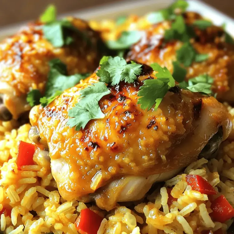 Für ein köstliches karibisches Hühnchen und Reis braucht man die besten Zutaten. Hier ist, was du brauchst: - 4 Hähnchenschenkel, mit Knochen und Haut - 1 Tasse Basmati-Reis - 1 Dose (425 ml) Kokosmilch - 1 Tasse Hühnerbrühe - 1 Zwiebel, fein gehackt - 3 Knoblauchzehen, gehackt - 1 rote Paprika, gewürfelt - 1 Esslöffel frischer Ingwer, gerieben - 1 Limette, ausgepresst Diese Zutaten bilden die Basis für den vollen Geschmack. Die Aromen machen das Gericht besonders. Hier sind die Gewürze, die du brauchst: - 1 Teelöffel Piment - 1 Teelöffel Kreuzkümmel - ½ Teelöffel Kurkuma - Salz und Pfeffer nach Geschmack - 2 Esslöffel Olivenöl Diese Gewürze verleihen dem Hühnchen eine karibische Note. Sie bringen Wärme und einen tollen Duft in dein Gericht. Wähle frische Zutaten für den besten Geschmack. Achte beim Hühnchen darauf, dass die Haut schön fest ist. Frische Kräuter wie Koriander verbessern den Geschmack. Verwende Basmati-Reis für die perfekte Textur. Wenn du die Zutaten sorgfältig auswählst, wird dein Gericht noch besser. Du kannst das Rezept auch anpassen. Experimentiere mit anderen Gemüsesorten oder Gewürzen. So bleibt das Kochen spannend. Für die vollständige Anleitung sieh dir das Full Recipe an. Zuerst marinierst du das Hühnchen. Nimm die Hähnchenschenkel und lege sie in eine Schüssel. Füge den Limettensaft, Ingwer, Piment, Kreuzkümmel, Kurkuma, Salz und Pfeffer hinzu. Mische alles gut. Lass das Hühnchen mindestens 30 Minuten stehen. So zieht der Geschmack tief ein. Du kannst es auch länger marinieren, wenn du mehr Zeit hast. Jetzt kommt der spannende Teil. Erhitze das Olivenöl in einer großen Pfanne. Lege die marinierten Hähnchenschenkel mit der Hautseite nach unten hinein. Brate sie 5-7 Minuten goldbraun an. Wende sie dann und brate die andere Seite für weitere 5 Minuten. Nimm das Hühnchen aus der Pfanne und lege es beiseite. In derselben Pfanne brate die gehackte Zwiebel, den Knoblauch und die gewürfelte Paprika an. Das dauert etwa 3-4 Minuten. Alles sollte weich und aromatisch sein. Jetzt ist es Zeit, den Basmati-Reis hinzuzufügen. Streue ihn in die Pfanne und röste ihn 1-2 Minuten an. So nimmt der Reis die Aromen auf. Gieße nun die Kokosmilch und die Hühnerbrühe in die Pfanne. Rühre alles gut um, bis die Zutaten vermischt sind. Bringe die Mischung auf sanfte Hitze. Lass es leicht köcheln, damit sich die Aromen entfalten können. Jetzt kommt das Hühnchen zurück in die Pfanne. Lege die Hähnchenschenkel mit der Hautseite nach oben auf den Reis. Decke die Pfanne ab und reduziere die Hitze. Lass alles 25-30 Minuten kochen. Das Hühnchen sollte eine Kerntemperatur von 75°C erreichen. Nach dem Garen lass das Gericht 5 Minuten ruhen. Fluffe den Reis mit einer Gabel und mische das Hühnchen gut unter. Garniere das Gericht mit frischem Koriander. Du kannst das gesamte Rezept für eine detaillierte Zubereitung einsehen. Um das Hühnchen zart zu machen, ist das Marinieren wichtig. Ich empfehle, die Hähnchenschenkel mindestens 30 Minuten einzuweichen. Verwende Limettensaft, Ingwer und Gewürze. Diese Zutaten bringen viel Geschmack und zarten Biss. Du kannst auch über Nacht marinieren, um die Aromen noch stärker zu machen. Für fluffigen Reis, spüle den Basmati-Reis vorher ab. Das entfernt überschüssige Stärke. Wenn du den Reis anröstest, gib ihm 1-2 Minuten in der Pfanne. So wird er aromatisch und hat eine bessere Textur. Achte darauf, die Flüssigkeiten gut zu mischen und nicht zu viel Wasser hinzuzufügen. Das sorgt dafür, dass der Reis nicht matschig wird. Die Aromen in diesem Gericht sind flexibel. Du kannst die Gewürze nach Geschmack ändern. Zum Beispiel, füge mehr Piment für einen stärkeren Geschmack hinzu. Oder probiere frische Kräuter wie Thymian oder Oregano. Du kannst auch etwas Chili für Schärfe verwenden. So passt das Gericht perfekt zu deinem Gaumen. {{image_4}} Für eine vegetarische Version des Gerichts, tausche das Hühnchen gegen Tofu oder Kichererbsen. Tofu nimmt die Aromen gut auf. Kichererbsen bieten eine tolle Proteinquelle. Marinieren Sie die Alternativen genauso wie das Hühnchen. Verwenden Sie die gleichen Gewürze. So bleibt der Geschmack intensiv und lecker. Karibisches Hühnchen und Reis passt gut zu frischem Gemüse. Ein bunter Salat mit Mango, Paprika und Limette ist eine gute Wahl. Auch gebratene Plantains (Kochbananen) sind eine tolle Beilage. Sie bringen Süße und ergänzen die Aromen des Gerichts. Wenn du es noch bunter magst, serviere das Gericht mit einer Avocado-Creme. In der Karibik variiert das Gericht stark. Auf Jamaika fügen viele Leute Scotch Bonnet-Chilis hinzu. Das bringt eine angenehme Schärfe. In Trinidad und Tobago wird oft mit Erdnüssen gekocht. Diese geben dem Gericht einen besonderen Crunch. Du kannst auch verschiedene Kräuter wie Thymian oder Rosmarin verwenden. So erhältst du einen ganz neuen Geschmack. Wenn du mehr über die vollständigen Zubereitungsschritte erfahren möchtest, schau dir das Full Recipe an. Um die Reste von karibischem Hühnchen und Reis frisch zu halten, lege sie in einen luftdichten Behälter. Du kannst auch Frischhaltefolie verwenden. Stelle sicher, dass das Essen vollständig abgekühlt ist, bevor du es lagerst. So bleibt der Geschmack besser erhalten. Wenn du mehr Reste hast, friere das Gericht ein. Teile es in Portionen, sodass du nur das auftauen musst, was du brauchst. Verwende einen gefrierfesten Behälter oder einen Beutel. Zum Auftauen lege das Gericht einfach in den Kühlschrank. So bleibt die Qualität gewahrt. Im Kühlschrank bleibt das karibische Hühnchen etwa drei bis vier Tage frisch. Achte darauf, es gut verpackt zu halten. Überprüfe vor dem Essen den Geruch und die Farbe. Wenn etwas nicht gut aussieht, schmeiße es lieber weg. So vermeidest du Lebensmittelverschwendung und bleibst gesund. Du solltest das Hühnchen mindestens 30 Minuten marinieren. So zieht der Geschmack gut ein. Wenn du Zeit hast, kannst du es auch länger marinieren, sogar über Nacht. Dadurch wird das Hühnchen noch zarter und schmackhafter. Ja, du kannst einen anderen Reis verwenden. Basmati-Reis ist ideal, aber du kannst auch Jasminreis oder Langkornreis nehmen. Achte darauf, die Kochzeit anzupassen. Unterschiedliche Reissorten haben oft verschiedene Garzeiten. Um das Gericht schärfer zu machen, füge frische Chili oder Cayennepfeffer hinzu. Du kannst auch einige Tropfen scharfe Soße verwenden. Beginne mit einer kleinen Menge und teste den Geschmack. So kannst du die Schärfe anpassen. Das Rezept für karibisches Hühnchen und Reis stammt aus der Karibik. Die Region ist bekannt für ihre bunten Aromen und Gewürze. Dieses Gericht vereint viele kulturelle Einflüsse, die die karibische Küche prägen. Es ist einfach zuzubereiten und spiegelt die Lebensfreude der Karibik wider. Du kannst das ganze Rezept in der [Full Recipe] nachlesen. Zusammenfassend haben wir das Rezept für karibisches Hühnchen im Detail untersucht. Wir haben die wichtigsten Zutaten und Schritte zur Zubereitung besprochen. Es ist wichtig, die richtigen Gewürze und Aromen auszuwählen. Auch die Tipps für perfekte Konsistenz bei Hühnchen und Reis sind nützlich. Variationen und Lagerungshinweise helfen Ihnen, das Gericht bestens zu genießen. Experimentieren Sie mit den Aromen und genießen Sie die Vielfalt der Karibik zu Hause. Kochen Sie dieses Gericht und bringen Sie fröhliche Geschmackserlebnisse auf den Tisch!
