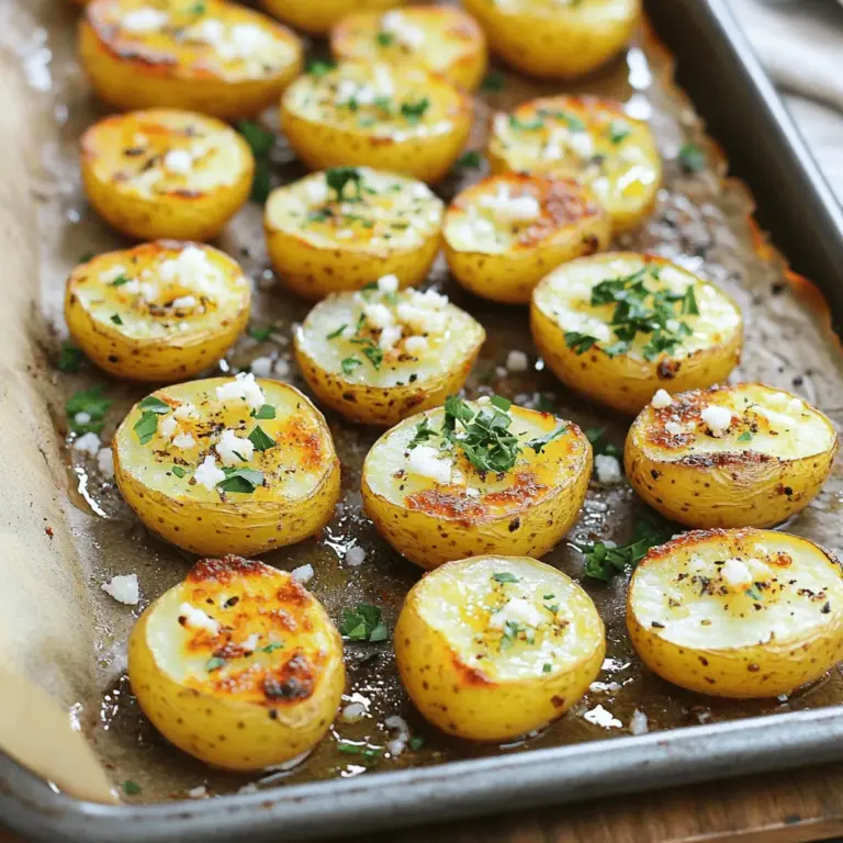 Für dieses leckere Gericht brauchst du: - 900 g kleine Kartoffeln, halbiert - 4 Esslöffel Olivenöl - 6 Knoblauchzehen, fein gehackt - 100 g frisch geriebener Parmesan - 2 Teelöffel getrocknete italienische Kräuter (Oregano, Basilikum, Thymian) - 1 Teelöffel Paprika - 1 Teelöffel Salz - ½ Teelöffel schwarzer Pfeffer - Frische Petersilie, gehackt (zum Garnieren) Diese Zutaten machen die Kartoffeln knusprig und voller Geschmack. Die Gewürze sind wichtig für den Geschmack. Knoblauch bringt eine starke Note. Parmesan sorgt für eine tolle Würze. Die italienischen Kräuter geben dem Gericht einen frischen Geschmack. Paprika bringt etwas Farbe und einen Hauch von Süße. Salz und Pfeffer heben die Aromen hervor. Diese Kombination macht die Kartoffeln besonders lecker. Wähle kleine, feste Kartoffeln für das beste Ergebnis. Sie bleiben beim Rösten knusprig. Achte darauf, dass die Kartoffeln keine dunklen Flecken oder Keime haben. Die Schale sollte glatt und unbeschädigt sein. Wenn du die richtigen Kartoffeln wählst, wird dein Gericht noch besser. Für das vollständige Rezept schau dir bitte die [Full Recipe] an. Beginne mit den kleinen Kartoffeln. Halbiere sie in zwei Hälften. So werden sie gleichmäßig gar. Wasche die Kartoffeln gründlich, um Schmutz zu entfernen. Trockne sie gut ab, damit das Öl besser haftet. Gib die halbierten Kartoffeln in eine große Schüssel. Füge das Olivenöl hinzu. Mische die Kartoffeln, bis sie gleichmäßig mit Öl bedeckt sind. Jetzt kommt der Knoblauch. Hacke ihn fein und gib ihn zu den Kartoffeln. Dann füge den geriebenen Parmesan und die Gewürze hinzu. Mische alles gut, damit jede Kartoffel den leckeren Geschmack aufnimmt. Heize den Ofen auf 200 °C vor. Lege ein Backblech mit Backpapier aus. Verteile die Kartoffeln auf dem Blech in einer einzigen Schicht. Röste die Kartoffeln 25-30 Minuten lang. Wende sie zur Halbzeit, um eine schöne Bräunung zu erreichen. Achte darauf, dass sie goldbraun und zart werden. Lass sie nach dem Rösten ein paar Minuten abkühlen, bevor du sie servierst. Für die vollständige Anleitung kannst du das Rezept [Full Recipe] ansehen. Um die perfekten Röstergebnisse zu erzielen, ist die Größe der Kartoffeln wichtig. Halbiere sie gleichmäßig, damit sie gleichmäßig garen. Verwende frischen Parmesan für den besten Geschmack. Achte darauf, die Kartoffeln gut mit Olivenöl zu überziehen. So bekommst du eine schöne, goldbraune Kruste. Wende die Kartoffeln während des Röstens einmal, um eine gleichmäßige Bräunung zu erreichen. Um matschige Kartoffeln zu vermeiden, verwende kleine, festkochende Sorten. Diese behalten beim Rösten ihre Form. Achte darauf, die Kartoffeln nicht zu überfüllen. Wenn sie zu eng auf dem Blech liegen, dampfen sie eher als sie rösten. Ein gut vorgeheizter Ofen hilft auch, damit die Kartoffeln schnell knusprig werden. Für eine besondere Note kannst du die Röstkartoffeln mit frischer Petersilie garnieren. Das gibt Farbe und frischen Geschmack. Du kannst auch zusätzlich etwas Parmesan darüberstreuen. Für einen Hauch von Schärfe füge rote Paprikaflocken hinzu. Diese kleinen Ideen machen dein Gericht noch leckerer und ansprechender. Für das vollständige Rezept schaue dir die Anleitung zu Knoblauch-Parmesan Glücks-Kartoffeln an! {{image_4}} Du kannst andere Käsesorten in diesem Rezept nutzen. Cheddar, Gouda oder Feta sind tolle Alternativen. Wähle den Käse, der dir am besten schmeckt. Jeder Käse bringt seinen eigenen Geschmack mit. Das macht deine Röstkartoffeln noch spannender. Probiere verschiedene Gewürze, um neue Aromen zu entdecken. Zum Beispiel, füge etwas Cayennepfeffer für Schärfe hinzu. Oder verwende Kreuzkümmel für einen warmen, erdigen Geschmack. Auch frische Kräuter wie Rosmarin oder Thymian sind eine gute Wahl. Experimentiere und finde deine Lieblingskombinationen. Wenn du eine vegane Option möchtest, lasse den Parmesan weg. Ersetze ihn durch Hefeflocken für einen käsigen Geschmack. Du kannst auch vegane Käsealternativen verwenden, die gut schmelzen. Achte darauf, dass du auch das Olivenöl beibehältst. So bleiben die Kartoffeln saftig und lecker. Um die Reste der Knoblauch Parmesan Röstkartoffeln gut aufzubewahren, lege sie in einen luftdichten Behälter. Du kannst auch Frischhaltefolie verwenden. Achte darauf, dass die Kartoffeln vollständig abgekühlt sind, bevor du sie verpackst. So bleiben sie frisch und schmackhaft. Um die Kartoffeln wieder aufzuwärmen, nimm sie aus dem Kühlschrank. Heize deinen Ofen auf 180 °C vor. Lege die Kartoffeln auf ein Backblech und backe sie für etwa 10-15 Minuten. So werden sie wieder knusprig. Alternativ kannst du auch eine Pfanne verwenden. Brate sie bei mittlerer Hitze, bis sie warm sind. Die Knoblauch Parmesan Röstkartoffeln halten sich im Kühlschrank etwa 3 bis 5 Tage. Achte darauf, sie gut verpackt zu lagern. Wenn sie länger als 5 Tage im Kühlschrank waren, ist es besser, sie wegzuwerfen. Du willst ja kein Risiko eingehen! Um deine Knoblauch-Parmesan Glücks-Kartoffeln knuspriger zu machen, gibt es einige einfache Tricks. - Vor dem Rösten: Weiche die Kartoffeln in kaltem Wasser ein. Dies entfernt etwas Stärke. - Richtige Temperatur: Röste die Kartoffeln bei 200 °C. Eine hohe Temperatur bringt die perfekte Bräunung. - Platz auf dem Blech: Lege die Kartoffeln in einer einzigen Schicht auf das Backblech. So kann die Luft zirkulieren. - Öl gut nutzen: Verwende genug Olivenöl, damit jede Kartoffel gut bedeckt ist. Das hilft beim Rösten. Diese Tipps bringen dir die knusprigen Kartoffeln, die jeder liebt. Ja, du kannst das Rezept im Voraus zubereiten. Bereite die Kartoffeln bis zur Röstzeit vor. - Vorbereitung: Mische die Kartoffeln mit den Gewürzen und Öl. - Kühlen: Lege sie in den Kühlschrank, bis du bereit bist, sie zu rösten. - Rösten: Wenn du bereit bist, heize den Ofen vor und röste die Kartoffeln. Das spart Zeit und macht es einfach, schnell ein leckeres Gericht zu genießen. Die Knoblauch-Parmesan Glücks-Kartoffeln passen gut zu vielen Gerichten. Hier sind einige Ideen: - Gegrilltes Fleisch: Hähnchen oder Steak ergänzt die Aromen gut. - Gemüse: Gegrilltes oder gedünstetes Gemüse bringt Farbe und Nährstoffe. - Salate: Ein frischer grüner Salat sorgt für einen tollen Kontrast. Diese Beilagen runden dein Essen perfekt ab und machen es noch leckerer. Für das vollständige Rezept und weitere Tipps, schaue dir bitte [Full Recipe] an. Die Knoblauch-Parmesan Glücks-Kartoffeln sind einfach zuzubereiten. Wir haben die Hauptzutaten, die besten Kartoffeln und die wichtigsten Schritte besprochen. Tipps helfen Ihnen, perfekte Röstergebnisse zu erreichen. Auch Varianten und Fragen zur Aufbewahrung haben wir abgedeckt. Diese Kartoffeln sind lecker und vielseitig. Experimentieren Sie mit Käse oder Gewürzen. Genießen Sie Ihr Gericht und bleiben Sie kreativ in der Küche!