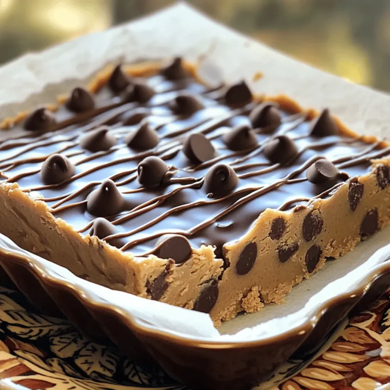 Für die No-Bake Peanut Butter Bars brauchst du folgende Zutaten: - 1 Tasse natürliche Erdnussbutter - 1 Tasse Haferflocken (gerollt) - 1/2 Tasse Honig oder Ahornsirup - 1/2 Tasse Mandelmehl - 1/4 Tasse Schokoladenstückchen (optional) - 1 Teelöffel Vanilleextrakt - Eine Prise Salz Die genauen Maßangaben sind wichtig. Sie helfen dir, die besten Ergebnisse zu erzielen. Zum Beispiel ist die Tasse das Standardmaß für trockene und flüssige Zutaten. Achte darauf, die Erdnussbutter gut zu messen. Wenn du die Schokolade hinzufügst, kannst du die Menge nach deinem Geschmack anpassen. Die Wahl der Erdnussbutter ist wichtig für den Geschmack. Ich empfehle, natürliche Erdnussbutter zu verwenden. Diese enthält keine Zusatzstoffe oder Zucker. Achte darauf, dass sie cremig und gut gerührt ist. Dies sorgt für eine glatte Textur. Du kannst auch Erdnussbutter mit Stückchen wählen, wenn du mehr Crunch möchtest. Zuerst nimmst du eine große Rührschüssel. Gib die natürliche Erdnussbutter und den Honig oder Ahornsirup hinein. Rühre alles gut um. Du willst eine glatte und cremige Mischung. Füge dann den Vanilleextrakt und eine Prise Salz hinzu. Rühre weiter, bis alles gut vermischt ist. Jetzt kommt der spannende Teil! Füge nach und nach die Haferflocken und das Mandelmehl hinzu. Rühre kräftig, bis die Masse gleichmäßig aussieht. Wenn du magst, kannst du auch die Schokoladenstückchen hinzufügen. Diese geben den Riegeln eine süße Note und tollen Biss. Bereite deine Backform vor, indem du sie mit Backpapier auslegst. Lass an den Rändern etwas Überhang. Das hilft dir später, die Riegel gut herauszunehmen. Gib die Erdnussbutter-Masse in die Form. Drücke sie mit einem Löffel oder deinen Händen fest, damit sie eine glatte Schicht bildet. Stelle die Form für mindestens eine Stunde in den Kühlschrank, damit die Riegel fest werden. Wenn sie fertig sind, hebe sie vorsichtig aus der Form und schneide sie in Stücke. Für das vollständige Rezept schau dir die [Full Recipe] an. Um die besten No-Bake Peanut Butter Bars zu machen, achte auf die Zutaten. Nutze frische Erdnussbutter ohne Zuckerzusatz. Das sorgt für einen echten Erdnussgeschmack. Achte auch darauf, die Mischung gut zu rühren. Eine glatte Konsistenz hilft beim Schneiden der Riegel. Lass die Riegel mindestens eine Stunde im Kühlschrank. So werden sie fest und einfach zu schneiden. Ein häufiger Fehler ist, zu viel Honig oder Ahornsirup zu verwenden. Das macht die Riegel zu süß und klebrig. Ein anderer Fehler ist, die Mischung nicht fest genug in die Form zu drücken. Dadurch können die Riegel bröckeln. Achte auch darauf, die Schokoladenstückchen gleichmäßig zu verteilen. So hast du in jedem Bissen einen leckeren Schokoladengeschmack. Für dieses Rezept benötigst du einige einfache Küchenutensilien. Eine große Rührschüssel ist wichtig, um die Erdnussbutter und die anderen Zutaten zu mischen. Ein Löffel oder eine Gabel hilft dir, die Mischung gut zu vermengen. Verwende ein Schneidebrett und ein scharfes Messer, um die Riegel nach dem Kühlen zu schneiden. Ein Backpapier erleichtert das Herausnehmen der Riegel aus der Form. Du kannst die Riegel auch in einer schönen Form servieren, um sie noch ansprechender zu machen. {{image_4}} Um deine No-Bake Peanut Butter Bars noch leckerer zu machen, kannst du verschiedene Zutaten hinzufügen. Hier sind einige Ideen: - Nüsse: Fügen Sie gehackte Mandeln oder Walnüsse hinzu. Sie geben einen tollen Crunch. - Trockenfrüchte: Kleine Stücke von Datteln oder Cranberries verleihen Süße und Fruchtigkeit. - Kokosflocken: Diese bringen ein tropisches Flair und eine interessante Textur. Experimentiere mit diesen Zutaten. Du wirst überrascht sein, wie gut sie zusammenpassen. Der Geschmack deiner Riegel kann stark variieren. Hier sind einige Tipps, um den Geschmack anzupassen: - Schokoladenstückchen: Verwende dunkle, Milch- oder weiße Schokolade. Jede Sorte bringt ihren eigenen Geschmack. - Gewürze: Füge Zimt oder Muskatnuss hinzu. Diese Gewürze verleihen dem Snack Wärme und Tiefe. - Aromen: Probiere verschiedene Extrakte wie Mandel- oder Kokosnuss. Sie geben einen einzigartigen Geschmack. Indem du kreativ bist, kannst du deine Riegel genau nach deinem Geschmack gestalten. Falls du Allergien hast, gibt es viele Alternativen. Hier sind einige Optionen: - Erdnussbutter ersetzen: Verwende Mandelbutter oder Sonnenblumenbutter. Diese Optionen sind oft allergikerfreundlicher. - Glutenfrei: Ersetze die Haferflocken durch glutenfreie Haferflocken oder eine Mischung aus glutenfreien Mehlen. - Zuckerfrei: Nutze einen zuckerfreien Sirup oder Süßstoffe wie Erythrit. So bleiben die Riegel süß, aber gesünder. Mit diesen Alternativen kannst du sicherstellen, dass jeder deine No-Bake Peanut Butter Bars genießen kann. Um die No-Bake Peanut Butter Bars frisch zu halten, lege sie in einen luftdichten Behälter. Schichte die Riegel mit Backpapier dazwischen. So kleben sie nicht zusammen. Stelle den Behälter in den Kühlschrank. Das hält die Riegel länger frisch und lecker. Im Kühlschrank bleiben die Riegel bis zu zwei Wochen haltbar. Achte darauf, dass sie gut verpackt sind. So vermeiden sie das Aufnehmen von Gerüchen anderer Lebensmittel. Wenn du sie länger aufbewahren willst, kannst du sie einfrieren. Um die Riegel einzufrieren, schneide sie in Stücke. Wickel jedes Stück in Frischhaltefolie. Lege die verpackten Riegel in einen Gefrierbeutel. So bleiben sie bis zu drei Monate frisch. Vergiss nicht, sie vor dem Verzehr im Kühlschrank auftauen zu lassen. Dann sind sie wieder perfekt. Die Riegel brauchen mindestens eine Stunde im Kühlschrank, um fest zu werden. Manchmal kann es auch länger dauern, besonders wenn die Riegel dicker sind. Ich empfehle, sie über Nacht zu lassen, wenn Sie Zeit haben. So sind sie perfekt fest und leicht zu schneiden. Ja, Sie können andere Nussbutter verwenden. Mandeln, Cashew oder sogar Sonnenblumenbutter sind tolle Alternativen. Achten Sie darauf, die Menge gleich zu halten. Jede Nussbutter bringt ihren eigenen Geschmack mit, was die Riegel spannend macht. Das hängt von Ihrem Geschmack ab. Honig hat einen süßeren und blumigeren Geschmack. Ahornsirup gibt einen leicht karamellartigen Geschmack. Beide sind gute Optionen. Wählen Sie, was Ihnen besser gefällt. Erdnussbutter-Riegel sind einfach und lecker. Sie brauchen nur wenige Zutaten. Die Hauptzutaten sind Erdnussbutter, Haferflocken und Honig. Diese Mischung ist nahrhaft und erfüllt den süßen Zahn. Es gibt keinen Backofen nötig, was die Zubereitung schnell macht. Die Riegel sind perfekt für Snacks oder Desserts. Um die Riegel herzustellen, folgen Sie diesen Schritten: Mischen Sie die Erdnussbutter und den Honig in einer Schüssel. Fügen Sie dann die trockenen Zutaten hinzu. Drücken Sie die Mischung in eine Backform und lassen Sie sie kühlen. Nach einer Stunde sind die Riegel bereit, um geschnitten und genossen zu werden. Für den vollen Genuss finden Sie das vollständige Rezept hier. Die Vorbereitung der Zutaten ist einfach. Beginnen Sie mit der Erdnussbutter. Wählen Sie eine natürliche, ohne Zuckerzusatz. Das gibt den Riegeln einen reinen Erdnussgeschmack. Messen Sie die Zutaten genau ab. Die Haferflocken sollten gerollt und ungesüßt sein. Das Mandelmehl gibt den Riegeln eine schöne Textur. Achten Sie darauf, Schokoladenstückchen erst am Ende hinzuzufügen. Wenn Sie keine Schokolade mögen, lassen Sie sie einfach weg. So bleibt der Erdnussbuttergeschmack stark. Die Rezeptur ergibt etwa 12 Riegel. Das ist ideal für eine kleine Gruppe oder zum Teilen. Jeder Riegel hat eine gute Größe für einen Snack. Sie können die Riegel auch kleiner schneiden, wenn gewünscht. So erhalten Sie mehr Portionen für Gäste oder Kinder. Wenn Sie die Riegel in einem luftdichten Behälter aufbewahren, bleiben sie frisch. Sie können sie auch einfrieren, um sie länger haltbar zu machen. In diesem Artikel haben wir die Zutaten für Riegel, die Zubereitung sowie Tipps zur perfekten Mischung behandelt. Wir haben auch Varianten und Lagerinformationen diskutiert, um sicherzustellen, dass deine Riegel gut gelagert werden. Denk daran, dass die Auswahl der richtigen Zutaten wichtig ist. Experimentiere mit Geschmäckern, um deine eigene perfekte Kombination zu finden. Halte die Riegel frisch und genieße sie in vollen Zügen. Mach dich bereit für leckere Erdnussbutter-Riegel!