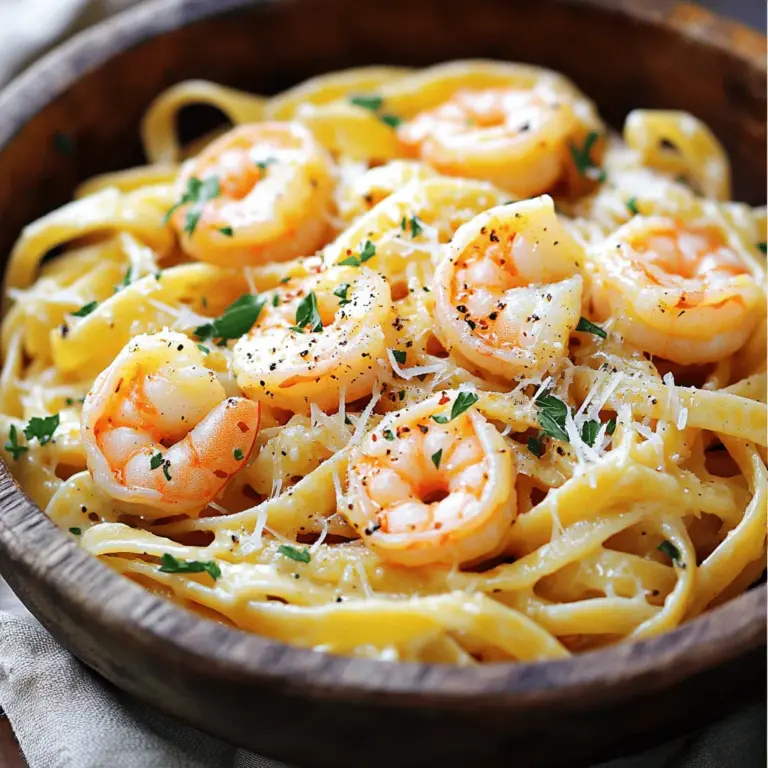 Hier sind die Zutaten für dein Garlic Butter Shrimp Pasta Gericht. Diese einfachen und frischen Zutaten machen das Essen besonders lecker. - 225 g Linguine oder Spaghetti - 450 g große Garnelen, geschält und entdarmt - 4 Knoblauchzehen, fein gehackt - 115 g ungesalzene Butter - 60 g frische Petersilie, gehackt - 1/2 TL rote Paprikaflocken - 1 Zitrone, ausgepresst - Salz und Pfeffer nach Geschmack - Geriebener Parmesan zum Servieren Mit diesen Zutaten kannst du ein schnelles und köstliches Gericht zaubern. Achte darauf, die Garnelen frisch zu kaufen. Sie sorgen für den besten Geschmack. Knoblauch bringt das Aroma in dein Gericht. Die Butter macht es schön cremig. Vergiss nicht, die Petersilie für die Frische hinzuzufügen. So wird jedes Bisschen ein Genuss! Du findest das vollständige Rezept (Full Recipe) weiter oben. Um die Pasta perfekt zu kochen, bringen Sie einen großen Topf mit Wasser zum Kochen. Fügen Sie Salz hinzu, bevor Sie die Linguine oder Spaghetti reingeben. Kochen Sie die Pasta, bis sie al dente ist. Das dauert meist 8 bis 10 Minuten. Heben Sie 120 ml vom Nudelwasser auf, bevor Sie die Pasta abgießen. Dieses Wasser hilft, die Sauce später zu binden. In einer großen Pfanne schmelzen Sie die Butter bei mittlerer Hitze. Fügen Sie die fein gehackten Knoblauchzehen hinzu. Braten Sie den Knoblauch für 1 bis 2 Minuten an, bis er duftet. Achten Sie darauf, dass er nicht verbrennt. Erhöhen Sie die Hitze dann auf mittelhoch und geben Sie die Garnelen in die Pfanne. Würzen Sie sie mit Salz, Pfeffer und roten Paprikaflocken, wenn Sie möchten. Braten Sie die Garnelen 2 bis 3 Minuten auf jeder Seite. Sie sind fertig, wenn sie rosa und undurchsichtig sind. Jetzt kommt der spaßige Teil! Geben Sie die gekochte Pasta in die Pfanne zu den Garnelen. Gießen Sie das aufbewahrte Nudelwasser und den Zitronensaft darüber. Mischen Sie alles vorsichtig, damit die Pasta gleichmäßig die Knoblauchbuttersoße aufnimmt. Nehmen Sie die Pfanne vom Herd und fügen Sie die gehackte Petersilie hinzu. Mischen Sie wieder, um die Aromen zu verteilen. Probieren Sie die Pasta und passen Sie die Gewürze nach Ihrem Geschmack an. Garnelen sind der Star dieses Gerichts. Die Garzeit beträgt nur 2-3 Minuten pro Seite. So bleiben sie saftig und zart. Wenn du sie zu lange brätst, werden sie gummiartig. Achte darauf, dass sie rosa und opak sind. Das zeigt, dass sie perfekt gegart sind. Frische Kräuter bringen viel Geschmack. Ich empfehle, frische Petersilie zu verwenden. Sie fügt Farbe und Frische hinzu. Du kannst auch Basilikum oder Oregano probieren. Ein Spritzer Zitrone hebt den Geschmack. Für einen zusätzlichen Kick sind rote Paprikaflocken toll. Sie bringen eine feine Schärfe. Ein häufiger Fehler ist, die Pasta nicht al dente zu kochen. Das macht sie matschig. Ein weiterer Fehler ist, die Garnelen nicht rechtzeitig zu wenden. So verlieren sie ihren perfekten Biss. Stelle sicher, dass die Pfanne heiß genug ist. Das hilft, die Garnelen schnell zu garen. {{image_4}} Wenn Sie Garnelen nicht mögen oder eine fleischlose Mahlzeit wünschen, gibt es viele Alternativen. Tofu ist eine großartige Wahl. Es hat eine schöne Textur und nimmt den Geschmack der Soße gut auf. Eine weitere Möglichkeit sind Pilze. Sie geben der Pasta einen herzhaften Geschmack. Champignons oder Steinpilze sind besonders lecker. Für Gemüsevariationen probieren Sie Zucchini oder Paprika. Diese können Sie leicht anbraten. Sie bringen Farbe und Frische in Ihr Gericht. Ob Sie Linguine oder Spaghetti verwenden, ist Ihre Entscheidung. Sie können auch andere Pastaarten wie Fusilli oder Penne probieren. Diese Formen fangen die Soße gut ein. Für Glutenfreiheit können Sie Linsen- oder Kichererbsenpasta nutzen. Diese haben einen tollen Geschmack und sind nahrhaft. Zucchini-Nudeln sind eine weitere gesunde Option. Sie sind leicht und bringen eine frische Note. Die Soße ist der Schlüssel zu diesem Gericht. Sie können die Knoblauchbutter durch eine Weißweinsoße ersetzen. Diese gibt einen feinen Geschmack. Eine Pesto-Soße bringt ein neues Aroma. Sie ist einfach und voller Kräuter. Auch eine Sahnesoße passt gut zu den Garnelen. Sie macht das Gericht besonders cremig und reichhaltig. Probieren Sie, verschiedene Ideen auszutauschen. So bleibt das Gericht spannend und lecker. Um die Pasta frisch zu halten, lassen Sie sie zuerst abkühlen. Lagern Sie die Reste in einem luftdichten Behälter. Stellen Sie sicher, dass die Pasta und die Garnelen gut bedeckt sind. So bleibt der Geschmack erhalten. Im Kühlschrank hält sich die Pasta bis zu drei Tage. Die beste Methode, um die Pasta wieder warm zu machen, ist die Mikrowelle. Geben Sie die Pasta in eine Schüssel und fügen Sie einen Spritzer Wasser hinzu. Decken Sie die Schüssel mit einem feuchten Papiertuch ab. Erwärmen Sie sie in 30-Sekunden-Intervallen, bis sie heiß ist. Alternativ können Sie die Pasta in einer Pfanne mit etwas Butter auf mittlerer Hitze erhitzen. Rühren Sie häufig um, um ein Ankleben zu vermeiden. Im Kühlschrank bleibt Ihre Garlic Butter Shrimp Pasta sicher für bis zu drei Tage. Achten Sie darauf, die Reste gut zu verpacken. Wenn Sie die Pasta länger aufbewahren möchten, frieren Sie sie ein. Im Gefrierschrank hält sie bis zu drei Monate. Achten Sie darauf, sie in einem gefrierfesten Behälter zu lagern. Die Zubereitung der Garlic Butter Shrimp Pasta dauert nicht lange. Du benötigst etwa 10 Minuten für die Vorbereitung. Das Kochen der Pasta und der Garnelen dauert dann etwa 10 Minuten. Insgesamt bist du in etwa 20 Minuten fertig. Das macht dieses Gericht perfekt für ein schnelles Abendessen. Ja, du kannst die Garnelen ersetzen. Einige gute Alternativen sind Hähnchenbrust oder Tofu. Diese Optionen sind nicht nur lecker, sondern auch einfach zuzubereiten. Du kannst auch Gemüse wie Zucchini oder Spargel verwenden. Diese bringen frische Aromen in das Gericht. Das Rezept ist nicht von Natur aus glutenfrei. Die Pasta, die wir verwenden, enthält Gluten. Du kannst aber glutenfreie Pasta wählen. Achte darauf, dass die anderen Zutaten auch glutenfrei sind. So kannst du das Gericht für alle genießen. Du kannst das Rezept ganz leicht anpassen. Magst du es schärfer? Füge mehr rote Paprikaflocken hinzu. Hast du frische Kräuter? Petersilie oder Basilikum passen gut. Du kannst auch mehr Zitrone für einen frischen Geschmack verwenden. Experimentiere mit verschiedenen Zutaten. Das vollständige Rezept für Garlic Butter Shrimp Pasta findest du in der Sektion "Full Recipe". Dort siehst du alle Schritte und Tipps für die Zubereitung. Dieses Rezept bringt köstliche Garlic Butter Shrimp Pasta auf den Tisch. Sie haben die Zutaten, das Kochen und die Tricks gelernt. Die Variationen helfen Ihnen, das Gericht anzupassen. Vergessen Sie nicht, Reste richtig zu lagern und aufzuwärmen. Ganz gleich, ob Sie Garnelen oder Gemüse bevorzugen, es gibt viele Wege, das Rezept zu genießen. Mit ein bisschen Übung meistern Sie die Technik. Viel Spaß beim Kochen und Genießen Ihrer Pasta!