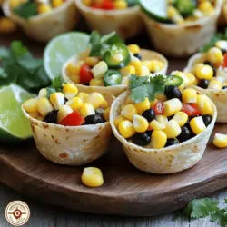 - Frische Maiskörner - Schwarze Bohnen - Rote Paprika - Rote Zwiebel Die Hauptzutaten sind einfach und frisch. Ich liebe frische Maiskörner. Sie geben der Salsa Süße und Textur. Schwarze Bohnen sind proteinreich und fügen einen herzhaften Geschmack hinzu. Rote Paprika bringt Farbe und einen knackigen Biss. Die rote Zwiebel sorgt für einen leicht scharfen, aber süßen Geschmack. - Limettensaft - Olivenöl - Gewürze Das Dressing ist der Schlüssel. Frischer Limettensaft gibt der Salsa einen spritzigen Kick. Olivenöl sorgt für einen schönen Glanz und verbindet alle Aromen. Ich verwende Kreuzkümmel, Salz und Pfeffer für die Würze. Diese Gewürze heben den Geschmack der Zutaten hervor. - Vorgefertigte vs. selbstgemachte Tassen Die Tassen sind wichtig für die Präsentation. Du kannst sie fertig kaufen oder selbst machen. Vorgefertigte Tassen sparen Zeit. Sie sind einfach zu füllen und sehen toll aus. Selbstgemachte Tassen sind frisch und knusprig. Sie erfordern jedoch mehr Zeit und Mühe. Egal, welche Option du wählst, die gefüllten Tassen sind ein Hit! Für das vollständige Rezept schaue dir die [Full Recipe] an. Um den Mais perfekt zu grillen, erhitze eine große Pfanne auf mittlerer bis hoher Hitze. Füge 1 Esslöffel Olivenöl hinzu. Gib die frischen Maiskörner hinein. Brate sie für etwa 7 bis 10 Minuten. Rühre regelmäßig um, bis sie leicht angebrannt sind. Nimm die Pfanne vom Herd und lasse den Mais kurz abkühlen. Dies hilft, die Süße zu bewahren und macht den Geschmack besser. In einer großen Schüssel vermischst du den gegrillten Mais mit den schwarzen Bohnen, der roten Paprika, der roten Zwiebel, dem Knoblauch, der Jalapeño und dem Koriander. Diese Zutaten bringen verschiedene Aromen zusammen. In einer kleinen Schüssel verrührst du den Limettensaft, das restliche Olivenöl, den Kreuzkümmel, Salz und Pfeffer. Gieße das Dressing über die Salsa-Mischung. Mische alles vorsichtig, um die Aromen zu vereinen. Probiere die Salsa und passe den Geschmack an. Vielleicht magst du mehr Salz oder Limettensaft. Nimm die Mini-Tortilla-Tassen und beginne, jede Tasse mit der Salsa zu füllen. Verwende einen Löffel, um die Füllung gleichmäßig zu verteilen. Achte darauf, dass jede Tasse gut gefüllt ist. Arrangiere die gefüllten Tassen auf einer Servierplatte. Dies sorgt für eine schöne Präsentation. Garniere jede Tasse mit einem Zweig frischem Koriander und einem Limettenstück. Das sieht nicht nur gut aus, sondern bringt auch frische Aromen. Wenn du weitere Ideen möchtest, schaue dir das [Full Recipe] an. Um die beste Konsistenz für deine Salsa zu erreichen, achte auf das richtige Verhältnis der Zutaten. Zu viele Bohnen machen die Mischung trocken. Zu viel Mais sorgt für eine matschige Salsa. Ein gutes Verhältnis ist wichtig. Ich empfehle, 2 Tassen Mais zu 1 Dose Bohnen zu verwenden. Wenn du eine dickere Salsa willst, kannst du alternative Bindemittel verwenden. Avocado oder pürierte Bohnen können die Textur verbessern. So erhältst du eine cremigere Konsistenz, die gut in die Tassen passt. Um die Vorbereitungszeit zu verringern, kannst du einige Schritte im Voraus machen. Du kannst die Maiskörner und Bohnen am Vortag vorbereiten. So sparst du Zeit am Tag der Party. Auch das Hacken von Gemüse kannst du vorher erledigen. Verwende Küchenhelfer, um die Arbeit zu erleichtern. Ein guter Mixer hilft, die Salsa schnell zu mischen. Ein scharfes Messer macht das Schneiden der Zutaten schneller. So bleibt mehr Zeit für den Genuss. Um den Geschmack deiner Salsa zu verfeinern, probiere weitere Gewürze und Kräuter aus. Kreuzkümmel ist ein großartiger Startpunkt, aber du kannst auch Paprika oder Cayennepfeffer hinzufügen. Diese Gewürze bringen mehr Tiefe in den Geschmack. Du kannst die Salsa nach deinen Vorlieben anpassen. Wenn du es scharf magst, füge mehr Jalapeño hinzu. Für eine süßere Note, probiere etwas Honig oder Zucker. So wird jede Portion genau nach deinem Geschmack. {{image_4}} Um die Charred Corn & Black Bean Salsa Cups anzupassen, schauen wir uns einige Optionen an. - Zutatenanpassungen: Du kannst die Salsa leicht vegan gestalten. Verwende einfach frische Zutaten ohne tierische Produkte. Achte darauf, dass die Tortilla-Tassen vegan sind. Viele Marken bieten diese Option an. - Proteinreiche Alternativen: Möchtest du mehr Protein? Füge Quinoa oder Tofu hinzu. Das macht die Tassen noch nahrhafter und leckerer. Beide Optionen harmonieren gut mit dem Geschmack der Salsa. Wenn du es schärfer magst, gibt es viele Möglichkeiten, die Salsa aufzupeppen. - Zusätzliche Chilis: Füge geschnittene Jalapeños oder serrano Chilis hinzu. Diese bringen eine schöne Schärfe und einen tollen Geschmack. - Scharfe Salsas: Du kannst auch scharfe Salsas verwenden, um zusätzlichen Kick zu geben. Mische eine scharfe Salsa unter die Salsa-Mischung. Das bringt mehr Tiefe in den Geschmack. Die Möglichkeiten sind endlos, wenn du die Salsa Cups kombinierst. - Weitere Füllungen für Tortilla-Tassen: Probiere es mit anderen Füllungen. Guacamole oder Hummus passen prima dazu. Sie bringen neue Aromen und Texturen. - Kombination mit anderen Rezepten: Du kannst die Salsa auch als Beilage zu anderen Gerichten verwenden. Sie passt gut zu gegrilltem Gemüse oder Fleisch. Das macht die Mahlzeit noch vielfältiger und spannender. Lass deiner Kreativität freien Lauf und genieße jede Variation! Die Aufbewahrung der Salsa ist einfach. Du kannst sie im Kühlschrank oder im Gefrierfach lagern. Im Kühlschrank bleibt die Salsa frisch für etwa drei Tage. Wenn du sie einfrierst, hält sie bis zu drei Monate. Beachte, dass frische Zutaten wie Mais und Paprika beim Einfrieren an Geschmack verlieren können. Die schwarze Bohnen sind jedoch gut geeignet für das Gefrierfach. Um die Tortilla-Tassen frisch zu halten, lagere sie an einem kühlen, trockenen Ort. Halte sie in einem luftdichten Behälter. So bleiben sie knusprig. Wenn du vorgefertigte Tassen verwendest, achte darauf, dass sie gut verschlossen sind. Du kannst auch selbstgemachte Tassen nutzen, aber sie sollten schnell gegessen werden, um die Frische zu gewährleisten. Hast du Reste von der Salsa? Nutze sie kreativ! Du kannst sie als Füllung für Burritos oder als Beilage für gegrilltes Fleisch verwenden. Auch in einem Omelett macht sie sich gut. Wenn du neue Gerichte kreieren möchtest, mische die Salsa in einen Salat oder benutze sie als Dip für Tortilla-Chips. So verwandelst du Reste in leckere neue Speisen. Die Salsa bleibt frisch, wenn du sie richtig lagerst. Im Kühlschrank hält sie sich für etwa 3 Tage. Du solltest sie in einem luftdichten Behälter aufbewahren. Achte darauf, überschüssige Luft zu entfernen. Wenn du die Salsa länger lagern möchtest, kannst du sie auch einfrieren. Im Gefrierfach bleibt sie bis zu 3 Monate gut. Achte darauf, sie in Portionen zu verpacken, damit du nur das auftauen musst, was du brauchst. Ja, du kannst die Tortilla-Tassen leicht selbst machen. Nimm einfach große Tortillas und schneide sie in kleinere Kreise. Lege sie dann in eine Muffinform und backe sie bei 180 Grad Celsius für etwa 10-12 Minuten. Achte darauf, sie nicht zu lange zu backen, damit sie nicht zu hart werden. Diese selbstgemachten Tassen sind knusprig und perfekt für die Salsa. Die Salsa sieht toll aus, wenn du sie kreativ präsentierst. Stelle die gefüllten Tassen auf einen großen Teller. Du kannst frische Kräuter oder Limettenstücke hinzufügen, um die Farben zu betonen. Diese Salsa ist ideal für Partys oder Grillabende. Sie ist ein Hit bei vielen Anlässen. Du kannst die Salsa auch als Teil eines Buffets anbieten. Jeder kann sich seine eigene Tasse nehmen. So macht das Essen Spaß! Diese Anleitung zeigt, wie man eine köstliche Salsa in Mini-Tortilla-Tassen zubereitet. Wir haben die Hauptzutaten, das Dressing und die Tassen besprochen. Außerdem gab es eine Schritt-für-Schritt-Anleitung und nützliche Tipps. Jetzt hast du alle Informationen, um deine eigene Salsa zu kreieren. Experimentiere mit verschiedenen Zutaten und Variationen. Genieße die frischen Aromen und teile deine Kreationen mit Freunden. Kochen macht Spaß und sollte einfach sein!