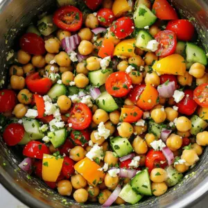 - 1 Dose (425 g) Kichererbsen, abgetropft und abgespült - 1 Tasse Kirschtomaten, halbiert - 1 Gurke, gewürfelt - 1/2 rote Zwiebel, fein gehackt - 1 Tasse Paprika (rot, gelb oder orange), gewürfelt - 1/4 Tasse Kalamata-Oliven, entsteint und in Scheiben geschnitten - 1/4 Tasse Feta-Käse, zerbröckelt Die Hauptzutat ist die Kichererbse. Sie bringt viel Protein und Ballaststoffe mit. Die Kichererbsen geben dem Salat eine tolle Textur. Frische Kirschtomaten sorgen für Süße. Die Gurke bringt einen knusprigen Biss. Rote Zwiebeln geben einen scharfen, aber leckeren Geschmack. Die Paprika fügt Farbe und Süße hinzu. Kalamata-Oliven bringen ein salziges Aroma. Feta-Käse gibt dem Salat eine cremige Note. - 3 Esslöffel Olivenöl - 2 Esslöffel Zitronensaft - 1 Teelöffel getrockneter Oregano - Salz und Pfeffer nach Geschmack Das Dressing ist einfach, aber sehr lecker. Olivenöl bringt gesunde Fette und einen schönen Geschmack. Zitronensaft macht das Dressing frisch und spritzig. Oregano fügt mediterrane Aromen hinzu. Salz und Pfeffer sind wichtig für den Geschmack. Diese Kombination macht den Salat lebendig. - Frische Petersilie, gehackt (zum Garnieren) Frische Kräuter machen den Salat noch besser. Petersilie bringt Frische und Farbe. Du kannst auch andere Kräuter wie Minze oder Basilikum verwenden. Diese Kräuter passen gut zu den Zutaten und geben dem Salat einen besonderen Kick. Wenn du magst, probiere auch frische Kräuter für mehr Geschmack. Für das vollständige Rezept schaue dir die [Full Recipe] an. Zuerst schneide das Gemüse. Nimm die Kirschtomaten und halbiere sie. Würfle die Gurke und die Paprika. Hacke die rote Zwiebel fein. In einer großen Schüssel mische die Kichererbsen mit dem geschnittenen Gemüse. Spüle die Kichererbsen gut ab. Lasse sie dann abtropfen. So haben sie die perfekte Konsistenz für den Salat. Jetzt kommt das Dressing. Nimm eine kleine Schüssel. Gieße das Olivenöl und den Zitronensaft hinein. Misch beides gut mit einem Schneebesen. Jetzt füge die Gewürze hinzu. Ein Teelöffel getrockneter Oregano passt gut. Schmecke das Dressing mit Salz und Pfeffer ab. Es sollte frisch und lecker sein. Gieße das Dressing über die Salatzutaten. Mische alles vorsichtig. Achte darauf, dass das Dressing gleichmäßig verteilt ist. Dann füge den zerbröckelten Feta-Käse hinzu. Hebe ihn sanft unter, ohne ihn zu zerdrücken. Lass den Salat für etwa 10-15 Minuten ruhen. So können sich die Aromen gut entfalten. Für das vollständige Rezept, schau dir den Full Recipe an. Für einen großartigen Salat sind Kichererbsen wichtig. Sie haben einen nussigen Geschmack und eine tolle Textur. Du kannst frische oder getrocknete Kichererbsen verwenden. Wenn du getrocknete Kichererbsen nimmst, weiche sie über Nacht ein. Koche sie dann bis sie weich sind. Das dauert etwa 1 bis 2 Stunden. Frische Kichererbsen aus der Dose sind praktisch. Sie sind bereits gekocht und bereit für den Salat. Spüle sie ab, um die Konservierungsstoffe zu entfernen. So schmecken sie besser und frischer. Um den Salat frisch zu halten, lagere ihn in einem luftdichten Behälter. So bleibt er knackig und lecker. Achte darauf, den Salat nicht mit dem Dressing zu mischen, wenn du ihn aufbewahrst. Das Dressing macht die Zutaten matschig. Du kannst das Dressing separat aufbewahren, bis du bereit bist, zu essen. Der Salat bleibt so bis zu drei Tage im Kühlschrank frisch. Beim Anrichten kannst du kreativ werden. Garnierungen wie frische Petersilie bringen Farbe und Geschmack. Du kannst auch geröstete Pinienkerne oder Sonnenblumenkerne hinzufügen. Diese sorgen für einen schönen Crunch. Serviere den Salat in einer großen Schüssel oder auf einzelnen Tellern. So sieht er einladend aus. Probiere es auch mit einem Spritzer Zitronensaft vor dem Servieren. Das hebt die Aromen hervor. Für mehr Ideen schaue dir das [Full Recipe] an. {{image_4}} Du kannst deinem mediterranen Kichererbsensalat noch mehr Geschmack verleihen. Avocado bringt eine cremige Textur. Mais fügt Süße hinzu. Auch andere Gemüsesorten wie Karotten oder Radieschen sind großartig. Probiere sie aus, um deinen Salat anzupassen. Wenn du vegan bist, kannst du den Feta-Käse leicht ersetzen. Verwende zerdrückte Tofu-Würfel für eine ähnliche Konsistenz. Du kannst auch einen veganen Käse wählen. Diese Optionen bieten einen leckeren Geschmack ohne tierische Produkte. Die Aromen in deinem Salat sind wichtig. Du kannst verschiedene Dressings ausprobieren. Ein Balsamico-Dressing bringt Süße und Säure. Frische Kräuter wie Basilikum oder Minze geben einen besonderen Geschmack. Experimentiere mit verschiedenen Kombinationen, um deinen perfekten Salat zu finden. Für die vollständige Zubereitung des Salats, sieh dir das [Full Recipe] an. Um die Frische des Mediterranen Kichererbsensalats zu erhalten, lagere ihn im Kühlschrank. Die optimale Lagertemperatur liegt bei 4 °C. Der Salat bleibt bis zu drei Tage frisch. Achte darauf, dass er in einem luftdichten Behälter ist. So vermeidest du, dass er andere Gerüche aufnimmt. Das Einfrieren von Kichererbsensalat ist möglich, aber nicht ideal. Wenn du es trotzdem versuchen möchtest, verwende einen gefrierfesten Behälter. Lass das Dressing separat. So bleibt das Gemüse knackig. Vor dem Essen taue den Salat im Kühlschrank auf. Beachte, dass die Textur nach dem Einfrieren leicht verändert sein kann. Der Salat schmeckt am besten, wenn du ihn frisch zubereitest. Nach drei Tagen im Kühlschrank kann die Qualität abnehmen. Wenn du ihn einfrierst, solltest du ihn innerhalb eines Monats essen. Je schneller du ihn konsumierst, desto besser schmeckt er. Du kannst das vollständige Rezept für den Mediterranen Kichererbsensalat hier finden: [Full Recipe]. Kichererbsensalat hält sich gut im Kühlschrank. Er bleibt frisch für etwa 3 bis 5 Tage. Lagere ihn in einem luftdichten Behälter. So bleibt die Textur angenehm und die Aromen frisch. Wenn er länger steht, kann die Qualität leiden. Achte darauf, den Salat gut zu versiegeln, um Gerüche zu vermeiden. Ja, du kannst das Rezept anpassen. Füge dein Lieblingsgemüse hinzu, wie Avocado oder Mais. Das macht den Salat bunter und interessanter. Du kannst auch die Gewürze ändern, um neue Geschmäcker zu entdecken. Wenn du vegan bist, ersetze den Feta-Käse durch eine pflanzliche Option. Lass deiner Kreativität freien Lauf und passe es nach deinem Geschmack an! Kichererbsensalat ist sehr gesund. Kichererbsen sind reich an Proteinen und Ballaststoffen. Diese helfen, den Hunger zu stillen und die Verdauung zu fördern. Die frischen Zutaten wie Tomaten und Gurken liefern viele Vitamine. Feta und Oliven bringen gesunde Fette mit. So wird dieser Salat zu einer nahrhaften Wahl für jede Mahlzeit. Probiere den Full Recipe für eine leckere Erfahrung! Zusammenfassend lässt sich sagen, dass Kichererbsensalat eine einfache und gesunde Wahl ist. Die Hauptzutaten wie Kichererbsen und frisches Gemüse sorgen für einen leckeren Geschmack. Mit einem einfachen Dressing aus Olivenöl und Zitronensaft sind die Zubereitung und Kombination der Zutaten schnell erledigt. Denke daran, die frischen Kräuter hinzuzufügen, um den Geschmack zu verbessern. Du kannst auch Variationen ausprobieren, um deinen Salat anzupassen. Achte auf die Lagerung, um die Frische zu bewahren. Dieser Salat ist nicht nur lecker, sondern auch reich an Nährstoffen.