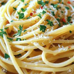 Um die einfache Knoblauchbutter Pasta zuzubereiten, brauchst du folgende Zutaten: - Pasta-Optionen und Portionsgröße - 225 g Spaghetti oder eine andere Pasta nach Wahl. Du kannst jede Form von Pasta verwenden, die du magst. - Auswahl der Butter und Knoblauch - 4 Esslöffel ungesalzene Butter. Ungesalzene Butter gibt mehr Kontrolle über den Salzgehalt. - 4 Knoblauchzehen, fein gehackt. Frischer Knoblauch bringt den besten Geschmack. - Zusätzliche Gewürze und Garnierungen - 1/4 Teelöffel rote Pfefferflocken (optional). Diese geben der Pasta etwas Schärfe. - Salz nach Geschmack. Achte darauf, es gleichmäßig zu verteilen. - Frisch gemahlener schwarzer Pfeffer nach Geschmack. Dieser sorgt für einen zusätzlichen Kick. - 60 ml frisch geriebener Parmesan. Parmesan macht die Pasta cremiger und würziger. - 2 Esslöffel gehackte frische Petersilie zur Garnierung. Petersilie bringt Farbe und Frische. - Abrieb von 1 Zitrone (optional). Der Zitronenabrieb fügt Helligkeit hinzu und rundet die Aromen ab. Mit diesen Zutaten bereitest du ein schnelles und köstliches Abendessen zu. Diese einfache Knoblauchbutter Pasta ist perfekt für einen stressfreien Abend. Du kannst die Zutaten nach deinem Geschmack anpassen. Um die perfekte Pasta zu machen, beginne mit einem großen Topf. Fülle ihn mit gesalzenem Wasser und bringe es zum Kochen. Füge deine Spaghetti hinzu. Koche sie nach den Anweisungen auf der Packung, bis sie al dente sind. Bevor du die Pasta abgießt, bewahre etwa 120 ml Nudelwasser auf. Dieses Wasser hilft später, die Sauce zu binden. Während die Pasta kocht, nimm eine große Pfanne. Schmelze die Butter bei mittlerer Hitze. Sobald die Butter schmilzt, füge den fein gehackten Knoblauch hinzu. Brate ihn 1-2 Minuten lang an, bis er aromatisch und leicht goldbraun ist. Achte darauf, den Knoblauch nicht zu verbrennen. Wenn du etwas Schärfe magst, füge jetzt die roten Pfefferflocken hinzu. Sie geben der Sauce einen tollen Kick. Wenn die Pasta fertig ist, gieße sie ab und gib sie direkt in die Pfanne mit der Knoblauchbutter. Mische alles gut durch. Füge nach und nach das reservierte Nudelwasser hinzu, bis die Sauce die gewünschte Konsistenz hat. Würze die Mischung mit Salz und frisch gemahlenem schwarzem Pfeffer nach deinem Geschmack. Nimm die Pfanne vom Herd und rühre den frisch geriebenen Parmesan unter. Wenn du magst, füge auch Zitronenabrieb hinzu, um einen frischen Geschmack zu erzielen. Serviere die Pasta sofort. Garniere sie mit gehackter Petersilie für einen schönen Farbklecks. Du findest das vollständige Rezept unter [Full Recipe]. Um die beste Pasta zu kochen, achte auf die richtige Menge Wasser. Ein Liter Wasser pro 100 g Pasta ist ideal. So kocht die Pasta gleichmäßig und klebt nicht. Koche die Pasta al dente. Das bedeutet, sie bleibt innen leicht fest. Das gibt der Pasta mehr Biss und Geschmack. Du kannst auch verschiedene Geschmäcker ausprobieren. Füge frische Kräuter wie Basilikum oder Oregano hinzu. Rote Pfefferflocken geben einen kleinen Kick. Zitronenabrieb bringt Frische. So wird deine Pasta nie langweilig. Hast du Pasta übrig? Kühl sie schnell ab und lagere sie in einem luftdichten Behälter. So bleibt sie frisch. Im Kühlschrank kann sie bis zu drei Tage halten. Zum Wiedererwärmen nutze eine Pfanne oder die Mikrowelle. Füge etwas Wasser hinzu, damit die Pasta nicht austrocknet. Ein häufiger Fehler ist, den Knoblauch zu überkochen. Achte darauf, ihn nur kurz anzubraten. So bleibt der Geschmack frisch und nicht bitter. Verwende auch die richtige Menge Salz. Zu viel Salz kann den ganzen Geschmack ruinieren. Beginne mit einer kleinen Menge und passe sie nach Geschmack an. So hast du immer die perfekte Pasta. {{image_4}} Um Ihre Knoblauchbutter Pasta noch besser zu machen, fügen Sie frisches Gemüse hinzu. Spinat ist eine tolle Wahl. Er wird weich und passt gut zu der Butter. Tomaten bringen eine süße Note. Sie können sie halbieren und in die Pfanne geben, während der Knoblauch brät. Wenn Sie mehr Protein möchten, probieren Sie Hühnchen oder Garnelen. Kochen Sie das Hühnchen vorher und schneiden Sie es in Stücke. Für Garnelen braten Sie sie einfach mit dem Knoblauch an. Beide Optionen machen die Pasta herzhaft und sättigend. Für eine vegane Version ersetzen Sie die Butter durch vegane Margarine oder Olivenöl. Diese Optionen geben Geschmack ohne tierische Produkte. Statt Parmesan verwenden Sie Nusskäse oder Nährhefe. Diese Zutaten sorgen für einen ähnlichen, herzhaften Geschmack. Wenn Sie glutenfrei essen, wählen Sie glutenfreie Nudeln. Viele Marken bieten gute Alternativen. Sie schmecken oft sehr ähnlich wie normale Pasta. Achten Sie darauf, die Kochzeit auf der Verpackung zu beachten. So wird die Pasta perfekt zubereitet. Für das Full Recipe dieser köstlichen Knoblauchbutter Pasta, schauen Sie sich die gesamte Anleitung an! Um die Reste von deinem Pasta-Gericht frisch zu halten, gebe sie in einen luftdichten Behälter. Achte darauf, dass die Pasta gut abgekühlt ist, bevor du sie lagerst. So vermeidest du Feuchtigkeit. Du kannst auch ein Papiertuch hinzufügen, um die Feuchtigkeit zu absorbieren. Lagere die Reste im Kühlschrank. Dort bleiben sie für etwa drei Tage frisch. Im Kühlschrank bleibt deine Knoblauchbutter Pasta etwa 3 Tage gut. Wenn du sie im Gefrierfach lagerst, kannst du sie bis zu 2 Monate aufbewahren. Achte darauf, die Pasta gut zu verpacken, um Gefrierbrand zu vermeiden. Label den Behälter mit dem Datum, damit du weißt, wie lange sie schon eingefroren ist. Wenn du die Knoblauchbutter vor der Zubereitung einfrieren möchtest, stelle sicher, dass du sie in kleinen Portionen aufteilst. Verwende Eiswürfelschalen oder kleine Behälter. So kannst du genau die Menge verwenden, die du brauchst. Lasse die Butter in der Schale gefrieren und lagere die Portionen dann in einem luftdichten Behälter. So hast du immer frische Knoblauchbutter für deine Pasta bereit. Die Zubereitung von Knoblauchbutter-Pasta dauert nur 15 Minuten. Sie brauchen 5 Minuten für die Vorbereitung und 10 Minuten für das Kochen. Kochen Sie die Pasta in gesalzenem Wasser, bis sie al dente ist. In der Zwischenzeit schmelzen Sie die Butter und braten den Knoblauch an. Das ist schnell und einfach! Ja, Sie können die Sauce im Voraus zubereiten. Kochen Sie die Butter und den Knoblauch, und lassen Sie die Mischung abkühlen. Lagern Sie die Sauce in einem luftdichten Behälter im Kühlschrank für bis zu drei Tage. Wenn Sie bereit sind zu essen, erhitzen Sie die Sauce einfach und fügen Sie die frisch gekochte Pasta hinzu. Wenn Sie keinen Parmesan haben, probieren Sie andere Käsesorten. Pecorino Romano ist eine gute Wahl. Für eine vegane Option nutzen Sie Hefeflocken. Diese geben einen käsigen Geschmack, ohne Milchprodukte zu verwenden. So bleibt Ihre Pasta lecker und vielseitig! Diese Anleitung zeigt, wie man köstliche Knoblauchbutter-Pasta zubereitet. Wir haben die besten Zutaten, die Zubereitung und Tipps besprochen. Sie können die Pasta nach Ihren Wünschen anpassen und verschiedene Zutaten hinzufügen. Vergessen Sie nicht, das Nudelwasser aufzuheben, um die Sauce perfekt zu machen. Auch die Aufbewahrung von Resten und die häufigsten Fehler wurden behandelt. Mit diesen Tipps sind Sie bereit, eine tolle Mahlzeit zu zaubern. Genießen Sie jede Biss!