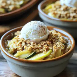 Für deinen Zucchini-Apfel-Crisp brauchst du folgende Zutaten: - 2 mittelgroße Zucchini, gerieben - 2 mittelgroße Äpfel, geschält, entkernt und in Scheiben geschnitten - 1 Tasse Haferflocken - 1 Tasse brauner Zucker - 1/2 Tasse Weizenmehl - 1/2 Teelöffel Zimt - 1/4 Teelöffel Muskatnuss - 1/4 Teelöffel Salz - 1/4 Tasse ungesalzene Butter, geschmolzen - 1/2 Tasse gehackte Walnüsse oder Pekannüsse (optional) - Vanilleeis oder Schlagsahne zum Servieren (optional) Diese Zutaten sorgen für den perfekten Mix aus süß und herzhaft. Die Zucchini bringt Feuchtigkeit, während die Äpfel einen frischen Geschmack hinzufügen. Für das beste Ergebnis empfehle ich Granny Smith Äpfel. Sie sind sauer und halten gut beim Backen. Du kannst auch Honeycrisp oder Braeburn verwenden. Diese Sorten bieten eine schöne Balance aus Süße und Säure. Um deinen Crisp zu variieren, füge etwas Zitronenschale oder Ingwer hinzu. Das gibt deinem Gericht einen besonderen Kick. Du kannst auch andere Nüsse wie Mandeln verwenden, um den Geschmack zu ändern. Experimentiere mit den Zutaten, um deinen perfekten Zucchini-Apfel-Crisp zu kreieren. Zuerst nehme ich die Zucchini und reibe sie grob. Bei zwei mittelgroßen Zucchini reicht das. Ich mache das in einer großen Schüssel, damit ich genug Platz habe. Dann schäle ich die Äpfel. Granny Smith ist die beste Wahl, weil sie sauer und knackig sind. Nach dem Schälen schneide ich die Äpfel in dünne Scheiben. Ich mische die Zucchini und Äpfel gut in der Schüssel. So können die Aromen schön zusammenkommen. Jetzt mache ich das Topping. In einer anderen Schüssel mische ich die Haferflocken, den braunen Zucker, das Weizenmehl, Zimt, Muskatnuss und Salz. Ich achte darauf, alles gut zu vermengen. Dann schmelze ich die Butter und gieße sie über die Mischung. Mit einem Löffel rühre ich alles um, bis es krümelig ist. Wenn ich möchte, füge ich noch gehackte Walnüsse oder Pekannüsse hinzu. Das gibt einen schönen Crunch. Ich heize den Ofen auf 175 Grad Celsius vor. In der Zwischenzeit fette ich eine Auflaufform ein. Ich nehme die Zucchini- und Apfelmischung und verteile sie gleichmäßig in der Form. Dann streue ich die Hafer-Topping-Mischung darüber. Es ist wichtig, die Zucchini und Äpfel gut zu bedecken. Jetzt kommt die Auflaufform in den Ofen. Ich backe es 35 bis 40 Minuten, bis die Oberseite goldbraun ist. Nach dem Backen lasse ich es kurz abkühlen. Dann serviere ich es warm mit Vanilleeis oder Schlagsahne. So lecker! Für die gesamte Zubereitung folgen Sie bitte dem [Full Recipe]. Um die beste Konsistenz für deinen Zucchini-Apfel-Crisp zu erreichen, achte darauf, die Zucchini gut abzutropfen. Zu viel Wasser kann das Gericht matschig machen. Lege die geriebenen Zucchini in ein sauberes Küchentuch und drücke das Wasser vorsichtig heraus. So bleibt die Füllung saftig, ohne die perfekte Kruste zu ruinieren. Du kannst das Rezept leicht anpassen, um neue Geschmäcker zu entdecken. Ersetze die Äpfel durch Birnen oder Pfirsiche. Für einen nussigen Geschmack füge Mandeln oder Pecannüsse hinzu. Möchtest du es süßer? Erhöhe die Menge an braunem Zucker oder füge Honig hinzu. Experimentiere mit verschiedenen Gewürzen wie Ingwer oder Kardamom für einen besonderen Kick. Serviere deinen Zucchini-Apfel-Crisp warm aus dem Ofen. Ein Klecks Schlagsahne oder eine Kugel Vanilleeis macht das Dessert noch leckerer. Du kannst auch einen Hauch Zimt darüber streuen, um das Aroma zu verstärken. Für einen zusätzlichen Crunch, serviere es mit gerösteten Nüssen oder einer Prise Karamellsauce. Diese Kombination bringt sowohl Textur als auch Geschmack in dein Gericht. {{image_4}} Um Zucchini-Apfel-Crisp glutenfrei zu machen, tauschen Sie das Weizenmehl gegen Mandelmehl oder Kokosmehl aus. Diese Mehle geben eine feine Textur und schmecken gut. Achten Sie darauf, dass alle anderen Zutaten ebenfalls glutenfrei sind. Haferflocken können auch glutenfrei sein, wenn sie als solche gekennzeichnet sind. Für eine vegane Version verwenden Sie pflanzliche Butter oder Kokosöl anstelle von ungesalzener Butter. Ersetzen Sie den braunen Zucker durch Kokoszucker oder Agavendicksaft. Achten Sie darauf, dass die Haferflocken keine tierischen Produkte enthalten. Diese Änderungen machen Ihr Gericht pflanzlich und lecker. Experimentieren Sie mit verschiedenen Gewürzen und Nüssen. Fügen Sie geröstete Mandeln oder Pecannüsse für mehr Crunch hinzu. Ein Spritzer Zitronensaft bringt Frische und hebt die Aromen an. Auch eine Prise Ingwer kann eine spannende Note geben. Sehen Sie sich die [Full Recipe] für weitere Ideen an. Wenn Sie Zucchini-Apfel-Crisp übrig haben, lassen Sie ihn zuerst abkühlen. Lagern Sie ihn in einem luftdichten Behälter. So bleibt der Crisp frisch und lecker. Im Kühlschrank hält er sich bis zu drei Tage. Vermeiden Sie, die Oberseite abzudecken, damit sie knusprig bleibt. Zucchini-Apfel-Crisp kann auch eingefroren werden. Lassen Sie das Dessert zuerst vollständig abkühlen. Schneiden Sie es in Portionen. Wickeln Sie jede Portion in Frischhaltefolie und legen Sie sie in einen Gefrierbeutel. So bleibt der Crisp bis zu drei Monate haltbar. Um Zucchini-Apfel-Crisp aufzuwärmen, heizen Sie den Ofen auf 175°C vor. Legen Sie den Crisp in eine Auflaufform und decken Sie ihn mit Aluminiumfolie ab. So trocknet er nicht aus. Erwärmen Sie ihn 15 bis 20 Minuten lang. Servieren Sie ihn warm, vielleicht mit etwas Vanilleeis. So schmeckt er am besten. Für das gesamte Rezept, schauen Sie sich bitte die Full Recipe an. Zucchini-Apfel-Crisp bleibt im Kühlschrank bis zu fünf Tage frisch. Bewahren Sie es in einem luftdichten Behälter auf. Wenn Sie es länger aufbewahren möchten, können Sie es auch einfrieren. So bleibt der Geschmack bis zu drei Monate erhalten. Stellen Sie sicher, dass es gut verpackt ist, um Gefrierbrand zu vermeiden. Ja, das ist eine tolle Idee! Sie können Birnen, Pfirsiche oder Beeren hinzufügen. Diese Früchte bringen zusätzliche Süße und Geschmack. Experimentieren Sie mit verschiedenen Kombinationen, um Ihre perfekte Mischung zu finden. Achten Sie darauf, die Menge an Zucker anzupassen, wenn die Früchte süßer sind. Zucchini-Apfel-Crisp hat einige gesunde Zutaten. Zucchini ist kalorienarm und reich an Vitaminen. Äpfel sind ebenfalls gesund und enthalten Ballaststoffe. Der Hafer bringt zusätzliche Nährstoffe und hilft, den Blutzuckerspiegel stabil zu halten. Wenn Sie den Zucker reduzieren oder alternative Süßstoffe verwenden, wird es noch gesünder. Genießen Sie es als Teil einer ausgewogenen Ernährung! Zucchini-Apfel-Crisp ist einfach zuzubereiten und macht Spaß. Wir haben die besten Zutaten sowie Variationen besprochen. Auch Tipps zur Zubereitung und Lagerung sind wichtig. Ob vegan oder glutenfrei, es gibt viele Möglichkeiten. Im Endeffekt ist der Zucchini-Apfel-Crisp eine gesunde und leckere Wahl für alle. Experimentiere mit deinen Lieblingszutaten und genieße jeden Bissen!
