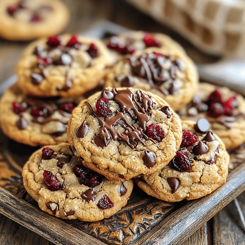Um die perfekten Cherry Chocolate Chewy Cookies zu backen, benötigst du: - 225 g ungesalzene Butter, weich - 200 g brauner Zucker, fest gepackt - 100 g feiner Zucker - 2 große Eier - 1 Teelöffel Vanilleextrakt - 250 g Weizenmehl - 1/2 Teelöffel Natron - 1/2 Teelöffel Backpulver - 1/4 Teelöffel Salz - 170 g Zartbitterschokoladenstückchen - 150 g getrocknete Kirschen, grob gehackt - 75 g gehackte Walnüsse (optional) Die Auswahl der besten Zutaten ist wichtig für den Geschmack. Ich empfehle, frische, hochwertige Produkte zu verwenden. Achte darauf, dass die Butter weich, aber nicht geschmolzen ist. Sie gibt den Keksen eine schöne Textur. Brauner Zucker sorgt für Feuchtigkeit und einen tiefen Geschmack. Verwende Zartbitterschokolade für einen intensiven Schokoladengeschmack. Die getrockneten Kirschen sollten süß und saftig sein. Du kannst die Kekse nach deinem Geschmack anpassen. Hier sind einige Ideen: - Ersetze die Walnüsse durch Pekannüsse oder Mandeln. - Füge eine Prise Zimt hinzu, um den Keksen eine besondere Note zu geben. - Verwende weiße Schokolade anstelle von Zartbitterschokolade für eine andere Geschmacksrichtung. - Für eine fruchtigere Variante kannst du auch getrocknete Cranberries verwenden. Die Möglichkeiten sind endlos! Experimentiere mit verschiedenen Zutaten und finde deine perfekte Kombination. Für das komplette Rezept, schau dir den Full Recipe an. Beginne mit der Vorbereitung. Heize deinen Ofen auf 175°C vor. Lege ein Backblech mit Backpapier aus. Nimm eine große Schüssel und gib die weiche Butter, den braunen Zucker und den feinen Zucker hinein. Rühre alles gut zusammen, bis die Mischung hell und fluffig ist. Füge danach die zwei großen Eier einzeln hinzu. Rühre gut um, bis alles gut vermischt ist. Dann gib den Vanilleextrakt dazu. In einer anderen Schüssel vermische das Weizenmehl, Natron, Backpulver und Salz. Mische die trockenen Zutaten langsam unter die feuchten Zutaten. Rühre, bis alles gerade so vermischt ist. Jetzt geht's ans Backen! Heben die Zartbitterschokoladenstückchen, die grob gehackten Kirschen und die Walnüsse (wenn du möchtest) vorsichtig unter den Teig. Mit einem Esslöffel oder Keksausstecher forme kleine Kugeln aus dem Teig. Setze die Kugeln auf das Backblech, wobei du genug Abstand zwischen den Keksen lässt. Backe sie für 10 bis 12 Minuten. Die Ränder sollten leicht goldbraun sein, die Mitte bleibt weich. Lass die Kekse nach dem Backen 5 Minuten auf dem Blech abkühlen, bevor du sie auf ein Kuchengitter zum vollständigen Abkühlen legst. Um die perfekten Kekse zu backen, achte auf die Zeit. Lass sie nicht zu lange im Ofen. Die Kekse garen beim Abkühlen weiter. Wenn du eine besondere Note willst, serviere sie auf einer dekorativen Platte. Du kannst sie auch mit geschmolzener Schokolade und gehackten Kirschen verzieren. Diese kleinen Extras machen einen großen Unterschied! Für die vollständige Anleitung schaue dir das Full Recipe an. Ein häufiger Fehler ist, die Butter zu schmelzen statt sie weich zu rühren. Das führt zu flachen Keksen. Achten Sie darauf, die Butter einfach weich zu machen. Ein weiterer Fehler ist, die Kekse zu lange zu backen. Sie sollten goldbraun am Rand und weich in der Mitte sein. Wenn Sie die Kekse zu lange backen, werden sie hart. Nutzen Sie die Zeit genau, um die perfekte Textur zu erreichen. Die Konsistenz des Teigs ist wichtig. Der Teig sollte klebrig, aber formbar sein. Wenn der Teig zu trocken ist, fügen Sie etwas Wasser oder mehr Butter hinzu. Wenn er zu feucht ist, können Sie mehr Mehl einarbeiten. Achten Sie darauf, die Zutaten nicht zu übermixen. Das sorgt dafür, dass die Kekse schön chewy bleiben. Sie können den Keksteig im Voraus zubereiten. Formen Sie kleine Kugeln und legen Sie diese auf ein Backblech. Dann lassen Sie die Kekse für etwa eine Stunde im Gefrierfach. Das hält die Kekse frisch, wenn Sie sie später backen wollen. Sie können die Kekse direkt aus dem Gefrierfach backen. Passen Sie die Backzeit um ein paar Minuten an. So haben Sie jederzeit frische Cherry Chocolate Chewy Cookies bereit. Für das vollständige Rezept schauen Sie sich das Full Recipe an. {{image_4}} Um die Kirsch-Schokoladen-Chewy-Kekse vegan zu machen, tauschen Sie die Eier gegen pflanzliche Alternativen aus. Apfelmus oder Bananenpüree sind gute Optionen. Verwenden Sie auch vegane Butter und vegane Schokoladenstückchen. So bleibt der Geschmack voll und lecker. Für eine glutenfreie Version können Sie das Weizenmehl durch glutenfreies Mehl ersetzen. Achten Sie darauf, ein Mehl zu wählen, das gut bindet. Mandelmehl oder eine Mischung aus Buchweizen- und Kokosmehl funktionieren gut. Probieren Sie auch glutenfreie Schokoladenstückchen für den vollen Genuss. Um den Keksen mehr Geschmack zu verleihen, können Sie verschiedene Zutaten hinzufügen. Zimt oder Muskatnuss geben eine warme Note. Zusätzlich können Sie gehackte Mandeln oder Pistazien für einen knackigen Biss verwenden. Experimentieren Sie mit verschiedenen Trockenfrüchten wie Aprikosen oder Cranberries für neue Geschmackserlebnisse. Egal, welche Variation Sie wählen, diese Kekse bleiben ein Hit! Für das vollständige Rezept schauen Sie in den Abschnitt „Full Recipe“. Um den besten Geschmack zu bewahren, sollten die Kekse richtig gelagert werden. Ich empfehle, sie in einem luftdichten Behälter aufzubewahren. So bleiben sie frisch und weich. Verwenden Sie einen Behälter mit einem Deckel, der gut schließt. Vermeiden Sie jegliche Feuchtigkeit, da sie die Kekse schnell weich machen kann. Lagern Sie die Kekse an einem kühlen, trockenen Ort. So bleiben sie bis zu einer Woche lecker. Wenn Sie die Kekse für später aufbewahren möchten, ist der Gefrierschrank eine gute Option. Lassen Sie die Kekse zuerst vollständig abkühlen. Legen Sie sie dann in einen gefrierfesten Behälter oder einen Gefrierbeutel. Achten Sie darauf, die Kekse nicht zu stapeln, um Brüche zu vermeiden. Sie können die Kekse bis zu drei Monate einfrieren. Wenn Sie Lust auf einen Keks haben, nehmen Sie einfach eine Portion heraus und lassen Sie sie bei Raumtemperatur auftauen. Die Haltbarkeit der Kekse ist beeindruckend. Sie bleiben in einem luftdichten Behälter bis zu einer Woche frisch. Nach dem Einfrieren können sie ihren Geschmack und ihre Textur gut bewahren. Wenn Sie die Kekse aufwärmen möchten, legen Sie sie einfach für ein paar Minuten in den Ofen. So werden sie wieder weich und warm. Genießen Sie sie frisch aus dem Ofen oder direkt nach dem Auftauen für den besten Genuss. Um die Kekse knuspriger zu machen, können Sie die Backzeit um ein bis zwei Minuten verlängern. Achten Sie darauf, die Kekse nicht zu lange zu backen, da sie sonst hart werden. Eine andere Methode ist, die Menge an Butter etwas zu reduzieren. Weniger Fett führt zu einer knusprigeren Textur. Sie können auch etwas mehr Weizenmehl hinzufügen, um die Konsistenz zu ändern. Ja, Sie können frische Kirschen verwenden! Ich empfehle, die frischen Kirschen gut zu entsteinen und in kleine Stücke zu schneiden. Achten Sie darauf, die Menge der frischen Kirschen anzupassen, da sie mehr Feuchtigkeit enthalten. Reduzieren Sie eventuell die Menge an Flüssigkeit in Ihrem Rezept, um die richtige Konsistenz zu erreichen. Die Kekse bleiben bei richtiger Lagerung etwa eine Woche frisch. Bewahren Sie sie in einem luftdichten Behälter bei Raumtemperatur auf. Wenn Sie die Kekse länger aufbewahren möchten, können Sie sie auch einfrieren. Legen Sie sie in einen gefrierfesten Beutel und sie halten bis zu drei Monate. So genießen Sie die Kekse jederzeit frisch! Wir haben die wichtigsten Zutaten für perfekte Kekse betrachtet. Du weißt jetzt, welche die besten sind und wie du sie auswählst. Die Schritt-für-Schritt-Anleitung hilft dir, alles richtig zu machen. Wir haben auch Fehler sowie Tipps zur Konsistenz behandelt. Denke an Variationen für Allergien und Geschmäcker. Schließlich sind die Lagerungshinweise wichtig, damit deine Kekse frisch bleiben. Mit diesem Wissen kannst du nun großartige Kekse backen und genießen. Viel Spaß beim Ausprobieren!