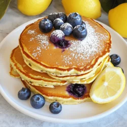 Für die perfekten Zitronen-Blaubeer-Ricotta-Pfannkuchen braucht man folgende Zutaten: - 250 g Ricotta-Käse - 125 g Weizenmehl - 120 ml Milch - 2 große Eier - Abgeriebene Schale von 1 Zitrone - 30 ml Zitronensaft - 30 g Zucker - 15 g Backpulver - 1/2 Teelöffel Salz - 150 g frische Blaubeeren (plus zusätzlich zum Garnieren) - Butter oder Öl zum Braten Diese Zutaten ergeben eine leckere und fluffige Mischung. Der Ricotta gibt den Pfannkuchen eine tolle Cremigkeit. Frische Zutaten sind der Schlüssel zu großartigem Geschmack. Die Blaubeeren bringen natürliche Süße und einen schönen Farbkontrast. Frische Zitronen verleihen den Pfannkuchen eine spritzige Note. Achte darauf, die Zutaten frisch zu kaufen. Das verbessert die Textur und den Geschmack. Kannst du keinen Ricotta finden? Verwende einfach Hüttenkäse oder griechischen Joghurt. Diese Alternativen machen die Pfannkuchen ebenfalls cremig. Für eine glutenfreie Option benutze glutenfreies Mehl. Anstelle von Milch kannst du auch eine Pflanzenmilch wie Mandel- oder Hafermilch verwenden. Diese Substitutionen machen das Rezept vielseitig und anpassbar. Du findest die vollständige Anleitung in dem [Full Recipe]. Beginne mit der Auswahl der Zutaten. Du benötigst Ricotta-Käse, Weizenmehl, Milch, Eier, Zitronenschale, Zitronensaft, Zucker, Backpulver, Salz und frische Blaubeeren. In einer großen Schüssel vermischst du den Ricotta-Käse, die Milch, die Eier, die Zitronenschale, den Zitronensaft und den Zucker. Rühre alles mit einem Schneebesen, bis es glatt ist. Achte darauf, dass keine Klumpen bleiben. Dies sorgt für einen feinen Teig. In einer anderen Schüssel mische das Weizenmehl, Backpulver und Salz. Schütte die trockenen Zutaten nach und nach in die Ricotta-Mischung. Rühre vorsichtig, bis alles gerade so vermischt ist. Der Teig darf leicht klumpig bleiben. Jetzt ist es Zeit für die Blaubeeren! Hebe sie vorsichtig unter den Teig. Das sorgt für einen fruchtigen Geschmack und schöne Farben. Erhitze eine beschichtete Pfanne oder Grillplatte auf mittlerer Hitze. Fette die Pfanne leicht mit Butter oder Öl ein. Gieße für jeden Pfannkuchen etwa 60 ml Teig in die Pfanne. Brate die Pfannkuchen etwa 3-4 Minuten, bis sich Bläschen bilden. Die Ränder sollten fest aussehen. Wende die Pfannkuchen und brate sie auf der anderen Seite 2-3 Minuten, bis sie goldbraun sind. Wiederhole diesen Schritt für die restlichen Pfannkuchen. Serviere sie warm, gestapelt und garniert mit zusätzlichen Blaubeeren. Wenn du magst, streue etwas Puderzucker darüber. Du findest die vollständige Anleitung in der [Full Recipe]. Um die besten Zitronen-Blaubeer-Ricotta-Pfannkuchen zu machen, sind hier einige Tipps: - Richtige Mischung: Mischen Sie die flüssigen Zutaten zuerst gut. Dies sorgt für einen gleichmäßigen Teig. - Teig nicht übermixen: Rühren Sie nur, bis die Zutaten zusammenkommen. Ein leicht klumpiger Teig ist perfekt. - Richtige Hitze: Braten Sie die Pfannkuchen bei mittlerer Hitze. Zu hohe Hitze macht sie außen braun, innen aber roh. Viele machen einfache Fehler beim Pfannkuchenmachen. Hier sind häufige Fehler und wie man sie vermeidet: - Übermischung: Wenn Sie zu lange rühren, werden die Pfannkuchen zäh. Rühren Sie nur kurz. - Falsche Temperatur: Wenn die Pfanne zu heiß ist, verbrennen die Pfannkuchen schnell. Testen Sie die Hitze mit einem kleinen Teigstück. - Fehlende Frische: Verwenden Sie frische Blaubeeren. Alte Beeren können den Geschmack beeinträchtigen. Es gibt viele Wege, um diese Pfannkuchen gesünder zu machen: - Vollkornmehl: Ersetzen Sie das Weizenmehl durch Vollkornmehl für mehr Ballaststoffe. - Zucker reduzieren: Verwenden Sie weniger Zucker oder ersetzen Sie ihn durch Honig oder Ahornsirup. - Milchalternativen: Nutzen Sie Mandel- oder Hafermilch, um die Pfannkuchen laktosefrei zu machen. Für das vollständige Rezept besuchen Sie [Full Recipe]. {{image_4}} Um deine Zitronen-Blaubeer-Ricotta-Pfannkuchen aufregender zu machen, kannst du verschiedene Zutaten hinzufügen. Hier sind einige Ideen: - Nüsse: Walnüsse oder Mandeln geben einen tollen Crunch. - Gewürze: Zimt oder Muskatnuss verleihen der Mischung einen warmen Geschmack. - Zitrusfrüchte: Versuche Limetten- oder Orangenabrieb für einen anderen Frischekick. - Schokolade: Dunkle Schokoladenstückchen passen gut zu den Blaubeeren. Diese Variationen machen die Pfannkuchen einzigartig und lecker. Die Präsentation ist wichtig. Du kannst die Pfannkuchen einfach genießen oder etwas dekorativer servieren. Hier sind einige Vorschläge: - Joghurt: Ein Klecks griechischer Joghurt gibt Cremigkeit. - Früchte: Frische Beeren oder Bananenscheiben sind tolle Ergänzungen. - Nüsse: Streue einige gehackte Nüsse oben drauf für zusätzlichen Biss. - Minze: Ein paar frische Minzblätter machen das Gericht frisch und einladend. Diese Beilagen machen das Frühstück noch schmackhafter. Sirup und Toppings sind das i-Tüpfelchen für deine Pfannkuchen. Hier sind einige köstliche Optionen: - Ahornsirup: Klassischer Sirup passt perfekt zu den Zitrusnoten. - Honig: Ein Hauch von Honig bringt Süße und Aroma. - Karamellsauce: Diese süße Sauce macht alles besser. - Puderzucker: Ein leichter Puderzucker-Staub ist einfach und elegant. Experimentiere mit diesen Kombinationen, um die perfekte Mischung zu finden. Du wirst nie wieder auf die klassischen Pfannkuchen zurückblicken wollen! Für das vollständige Rezept, schau dir das [Full Recipe] an. Um die Reste Ihrer Lemon Blueberry Ricotta Pancakes frisch zu halten, sollten Sie sie in einem luftdichten Behälter aufbewahren. Stellen Sie sicher, dass die Pfannkuchen vollständig abgekühlt sind, bevor Sie sie lagern. So vermeiden Sie Kondenswasser, das die Pfannkuchen matschig macht. Wenn es Zeit ist, die Pfannkuchen wieder zu genießen, gibt es einige einfache Wege, sie aufzuwärmen. Sie können die Pfannkuchen in der Mikrowelle für 20-30 Sekunden aufwärmen. Alternativ können Sie sie in einer heißen Pfanne bei mittlerer Hitze für etwa 1-2 Minuten auf jeder Seite rösten. So bleiben sie schön fluffig. Wenn Sie die Pfannkuchen im Voraus zubereiten möchten, können Sie den Teig bis zu einem Tag vorher machen. Bewahren Sie ihn im Kühlschrank auf. Achten Sie darauf, den Teig vor dem Braten gut umzurühren. So erhalten Sie die beste Textur. Sie können auch die fertigen Pfannkuchen im Voraus zubereiten und einfrieren. Legen Sie sie zwischen Schichten von Backpapier, um ein Zusammenkleben zu vermeiden. Für die besten Ergebnisse tauen Sie sie im Kühlschrank auf, bevor Sie sie aufwärmen. So haben Sie schnell ein köstliches Frühstück bereit. Die Pfannkuchen halten sich im Kühlschrank etwa drei Tage. Lagere sie in einem luftdichten Behälter. So bleiben sie frisch. Vor dem Essen einfach kurz aufwärmen. Sie schmecken dann fast wie frisch gemacht. Ja, du kannst die Pfannkuchen einfrieren. Lege sie in eine Einzelpackung. Trenne sie mit Backpapier, damit sie nicht aneinander kleben. So bleiben sie bis zu zwei Monate gut. Zum Aufwärmen einfach im Toaster oder in der Mikrowelle erhitzen. Wenn deine Pfannkuchen nicht fluffig sind, könnte das an zwei Dingen liegen. Übermische den Teig nicht. Ein paar Klümpchen sind okay. Auch frisches Backpulver ist wichtig. Es sorgt für die nötige Luftigkeit. Um die besten Pfannkuchen zu machen, sind frische und passende Zutaten wichtig. In der Schritt-für-Schritt-Anleitung habe ich gezeigt, wie Sie die Zutaten gut mischen und den perfekten Teig zubereiten. Achten Sie auf Best Practices, um häufige Fehler zu vermeiden. Auch gesunde Anpassungen sind leicht möglich. Vergessen Sie nicht, Reste richtig zu lagern oder sogar vorauszubereiten. Mit diesen Tipps gelingt Ihnen jede Variation von Pfannkuchen. Probieren Sie verschiedene Toppings und Beilagen aus. So genießen Sie leckere und kreative Kreationen immer wieder.